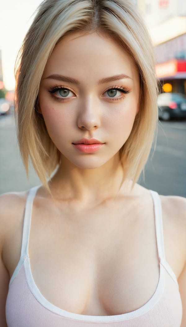 Tags: 21872187, SDXL
{"3": {"inputs": {"seed": 670516022206675, "steps": 64, "cfg": 6.35, "sampler_name": "dpmpp_2m", "scheduler": "karras", "denoise": 1.0, "model": ["27", 0], "positive": ["6", 0], "negative": ["7", 0], "latent_image": ["5", 0]}, "class_type": "KSampler"}, "4": {"inputs": {"ckpt_name": "juggernautxl.safetensors"}, "class_type": "CheckpointLoaderSimple"}, "5": {"inputs": {"width": 768, "height": 1344, "batch_size": 1}, "class_type": "EmptyLatentImage"}, "6": {"inputs": {"text": "20 year old girl, (sexy lips:1.08), (beautiful eyes:1.08), (blush:1.07), (pale skin:0.98), (double eyelids:1.09), (slim:1.08), (seductive facial expression:1.13), (idol:1.03), (cute:1.11), (eyelashes:1.10), (seductive pose:1.05), (temptress:1.09), (detailed face:1.05), (perky ass:1.00), (exposed ass:1.14), (looking back:1.04), (sexy ass:1.12), (thigh gap:0.98), (white tanktop:1.01), busy street, (textured skin:1.04), (RAW:1.07), (detailed skin:1.08), (candid cinema:1.04), (soft lighting:1.05), (portra:1.01), (film:1.01), (skin fuzz:1.02), (natural looking skin:1.04)", "clip": ["27", 1]}, "class_type": "CLIPTextEncode"}, "7": {"inputs": {"text": "(worst quality:1.07), (watermark:1.05), (twisted:1.12), (distorted:1.08), (low resolution:1.06), (open mouth:1.08), (bad hands:1.12)", "clip": ["27", 1]}, "class_type": "CLIPTextEncode"}, "8": {"inputs": {"samples": ["3", 0], "vae": ["4", 2]}, "class_type": "VAEDecode"}, "25": {"inputs": {"lora_name": "nudify_xl.safetensors", "strength_model": 0.01, "strength_clip": 0.23, "model": ["4", 0], "clip": ["4", 1]}, "class_type": "LoraLoader"}, "26": {"inputs": {"lora_name": "shirtlift_SDXL_v2.safetensors", "strength_model": 0.17, "strength_clip": 0.13, "model": ["25", 0], "clip": ["25", 1]}, "class_type": "LoraLoader"}, "27": {"inputs": {"lora_name": "PerfectEyesXL.safetensors", "strength_model": 0.16, "strength_clip": 0.16, "model": ["26", 0], "clip": ["26", 1]}, "class_type": "LoraLoader"}, "30": {"inputs": {"model_name": "4x_NMKD-Superscale-SP_178000_G.pth"}, "class_type": "UpscaleModelLoader"}, "31": {"inputs": {"upscale_model": ["30", 0], "image": ["8", 0]}, "class_type": "ImageUpscaleWithModel"}, "32": {"inputs": {"upscale_method": "lanczos", "scale_by": 0.5, "image": ["31", 0]}, "class_type": "ImageScaleBy"}, "33": {"inputs": {"pixels": ["32", 0], "vae": ["4", 2]}, "class_type": "VAEEncode"}, "34": {"inputs": {"seed": 670516022206675, "steps": 64, "cfg": 6.35, "sampler_name": "dpmpp_2m", "scheduler": "karras", "denoise": 0.3, "model": ["27", 0], "positive": ["6", 0], "negative": ["7", 0], "latent_image": ["33", 0]}, "class_type": "KSampler"}, "36": {"inputs": {"samples": ["34", 0], "vae": ["4", 2]}, "class_type": "VAEDecode"}, "39": {"inputs": {"filename_prefix": "comfyapi-1734355712517", "images": ["36", 0]}, "class_type": "SaveImage"}}