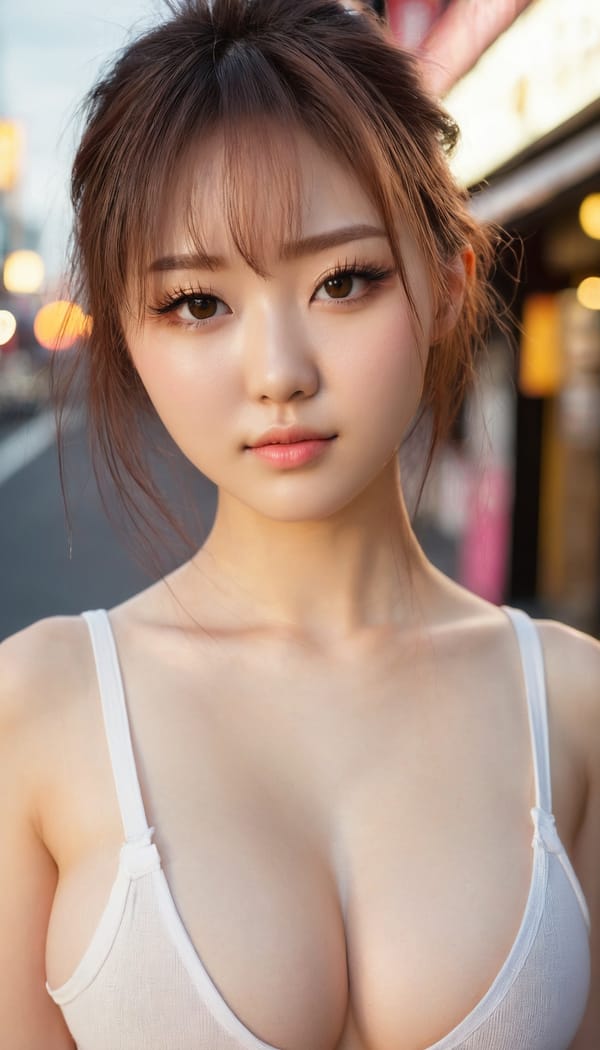 Tags: 21872187, SDXL
{"3": {"inputs": {"seed": 295104317641135, "steps": 64, "cfg": 5.45, "sampler_name": "dpmpp_2m", "scheduler": "karras", "denoise": 1.0, "model": ["27", 0], "positive": ["6", 0], "negative": ["7", 0], "latent_image": ["5", 0]}, "class_type": "KSampler"}, "4": {"inputs": {"ckpt_name": "juggernautxl.safetensors"}, "class_type": "CheckpointLoaderSimple"}, "5": {"inputs": {"width": 768, "height": 1344, "batch_size": 1}, "class_type": "EmptyLatentImage"}, "6": {"inputs": {"text": "22 year old girl, (irish:1.11), (japanese:1.09), (cute:1.02), (seductive pose:1.04), (eyelashes:1.10), (seductive facial expression:1.09), (temptress:1.10), (sexy lips:1.10), (idol:1.04), (double eyelids:1.04), (blush:0.98), (pale skin:0.96), (beautiful eyes:1.00), (in a seductive pose:1.07), (large perky breasts:1.04), (cleavage:1.02), (thigh gap:1.09), (white tanktop:1.07), busy street, (detailed skin:1.08), (textured skin:1.09), (skin fuzz:1.08), (RAW:1.05), (natural looking skin:1.09), (portra:1.00), (candid cinema:1.03), (film:1.04), (soft lighting:1.06)", "clip": ["27", 1]}, "class_type": "CLIPTextEncode"}, "7": {"inputs": {"text": "(twisted:1.06), (watermark:1.07), (low resolution:1.07), (distorted:1.06), (bad hands:1.14), (open mouth:1.14), (worst quality:1.12)", "clip": ["27", 1]}, "class_type": "CLIPTextEncode"}, "8": {"inputs": {"samples": ["3", 0], "vae": ["4", 2]}, "class_type": "VAEDecode"}, "25": {"inputs": {"lora_name": "nudify_xl.safetensors", "strength_model": 0.36, "strength_clip": 0.27, "model": ["4", 0], "clip": ["4", 1]}, "class_type": "LoraLoader"}, "26": {"inputs": {"lora_name": "shirtlift_SDXL_v2.safetensors", "strength_model": 0.01, "strength_clip": 0.14, "model": ["25", 0], "clip": ["25", 1]}, "class_type": "LoraLoader"}, "27": {"inputs": {"lora_name": "PerfectEyesXL.safetensors", "strength_model": 0.08, "strength_clip": 0.11, "model": ["26", 0], "clip": ["26", 1]}, "class_type": "LoraLoader"}, "30": {"inputs": {"model_name": "4x_NMKD-Superscale-SP_178000_G.pth"}, "class_type": "UpscaleModelLoader"}, "31": {"inputs": {"upscale_model": ["30", 0], "image": ["8", 0]}, "class_type": "ImageUpscaleWithModel"}, "32": {"inputs": {"upscale_method": "lanczos", "scale_by": 0.5, "image": ["31", 0]}, "class_type": "ImageScaleBy"}, "33": {"inputs": {"pixels": ["32", 0], "vae": ["4", 2]}, "class_type": "VAEEncode"}, "34": {"inputs": {"seed": 295104317641135, "steps": 64, "cfg": 5.45, "sampler_name": "dpmpp_2m", "scheduler": "karras", "denoise": 0.3, "model": ["27", 0], "positive": ["6", 0], "negative": ["7", 0], "latent_image": ["33", 0]}, "class_type": "KSampler"}, "36": {"inputs": {"samples": ["34", 0], "vae": ["4", 2]}, "class_type": "VAEDecode"}, "39": {"inputs": {"filename_prefix": "comfyapi-1731463773390", "images": ["36", 0]}, "class_type": "SaveImage"}}