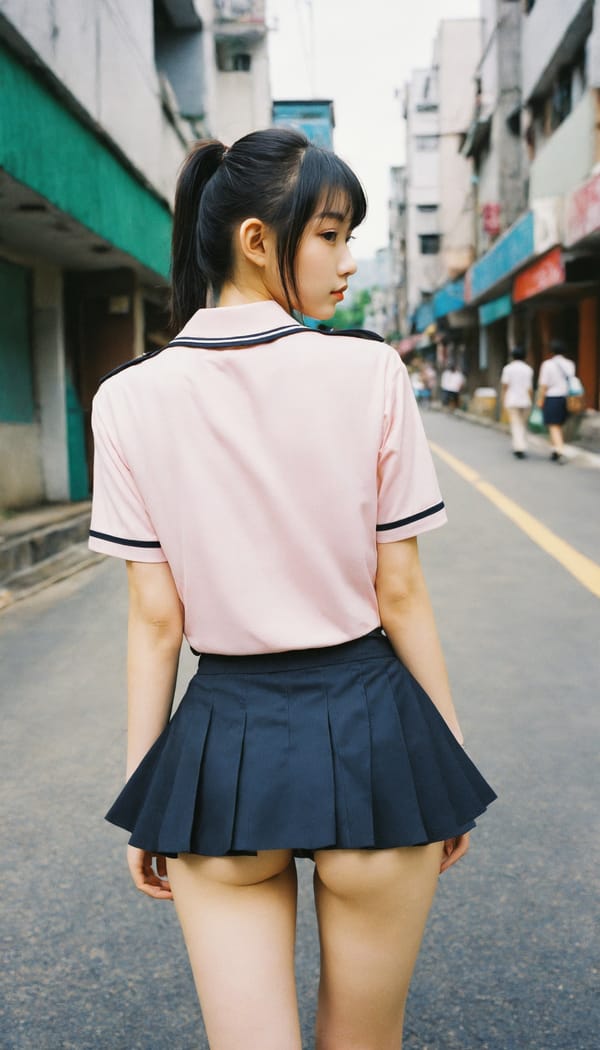 Tags: 21872187, SDXL
{"3": {"inputs": {"seed": 214096440802740, "steps": 64, "cfg": 5.43, "sampler_name": "dpmpp_2m", "scheduler": "karras", "denoise": 1.0, "model": ["27", 0], "positive": ["6", 0], "negative": ["7", 0], "latent_image": ["5", 0]}, "class_type": "KSampler"}, "4": {"inputs": {"ckpt_name": "helloworldxl.safetensors"}, "class_type": "CheckpointLoaderSimple"}, "5": {"inputs": {"width": 768, "height": 1344, "batch_size": 1}, "class_type": "EmptyLatentImage"}, "6": {"inputs": {"text": "22 year old girl, (taiwanese:1.09), (eyelashes:0.95), (cute:1.09), (temptress:1.04), (detailed face:1.07), (double eyelids:1.08), (pale skin:1.09), (idol:1.06), (seductive pose:1.14), (seductive facial expression:0.95), (sexy lips:1.11), (slim:1.00), (blush:1.06), (perky ass:1.03), (exposed ass:1.09), (looking back:1.10), (sexy ass:1.13), (thigh gap:0.98), (school uniform:0.99), choker, busy street, (RAW:1.04), (soft lighting:1.04), (portra:1.09), (candid cinema:1.06), (detailed skin:1.06), (skin fuzz:1.01), (film:1.09), (natural looking skin:1.05), (textured skin:1.09)", "clip": ["27", 1]}, "class_type": "CLIPTextEncode"}, "7": {"inputs": {"text": "(low resolution:1.06), (worst quality:1.10), (twisted:1.11), (bad hands:1.08), (distorted:1.12), (open mouth:1.10), (watermark:1.06)", "clip": ["27", 1]}, "class_type": "CLIPTextEncode"}, "8": {"inputs": {"samples": ["3", 0], "vae": ["4", 2]}, "class_type": "VAEDecode"}, "25": {"inputs": {"lora_name": "nudify_xl.safetensors", "strength_model": 0.15, "strength_clip": 0.29, "model": ["4", 0], "clip": ["4", 1]}, "class_type": "LoraLoader"}, "26": {"inputs": {"lora_name": "shirtlift_SDXL_v2.safetensors", "strength_model": 0.01, "strength_clip": 0.05, "model": ["25", 0], "clip": ["25", 1]}, "class_type": "LoraLoader"}, "27": {"inputs": {"lora_name": "PerfectEyesXL.safetensors", "strength_model": 0.15, "strength_clip": 0.1, "model": ["26", 0], "clip": ["26", 1]}, "class_type": "LoraLoader"}, "30": {"inputs": {"model_name": "4x_NMKD-Superscale-SP_178000_G.pth"}, "class_type": "UpscaleModelLoader"}, "31": {"inputs": {"upscale_model": ["30", 0], "image": ["8", 0]}, "class_type": "ImageUpscaleWithModel"}, "32": {"inputs": {"upscale_method": "lanczos", "scale_by": 0.5, "image": ["31", 0]}, "class_type": "ImageScaleBy"}, "33": {"inputs": {"pixels": ["32", 0], "vae": ["4", 2]}, "class_type": "VAEEncode"}, "34": {"inputs": {"seed": 214096440802740, "steps": 64, "cfg": 5.43, "sampler_name": "dpmpp_2m", "scheduler": "karras", "denoise": 0.3, "model": ["27", 0], "positive": ["6", 0], "negative": ["7", 0], "latent_image": ["33", 0]}, "class_type": "KSampler"}, "36": {"inputs": {"samples": ["34", 0], "vae": ["4", 2]}, "class_type": "VAEDecode"}, "39": {"inputs": {"filename_prefix": "comfyapi-1731523094267", "images": ["36", 0]}, "class_type": "SaveImage"}}