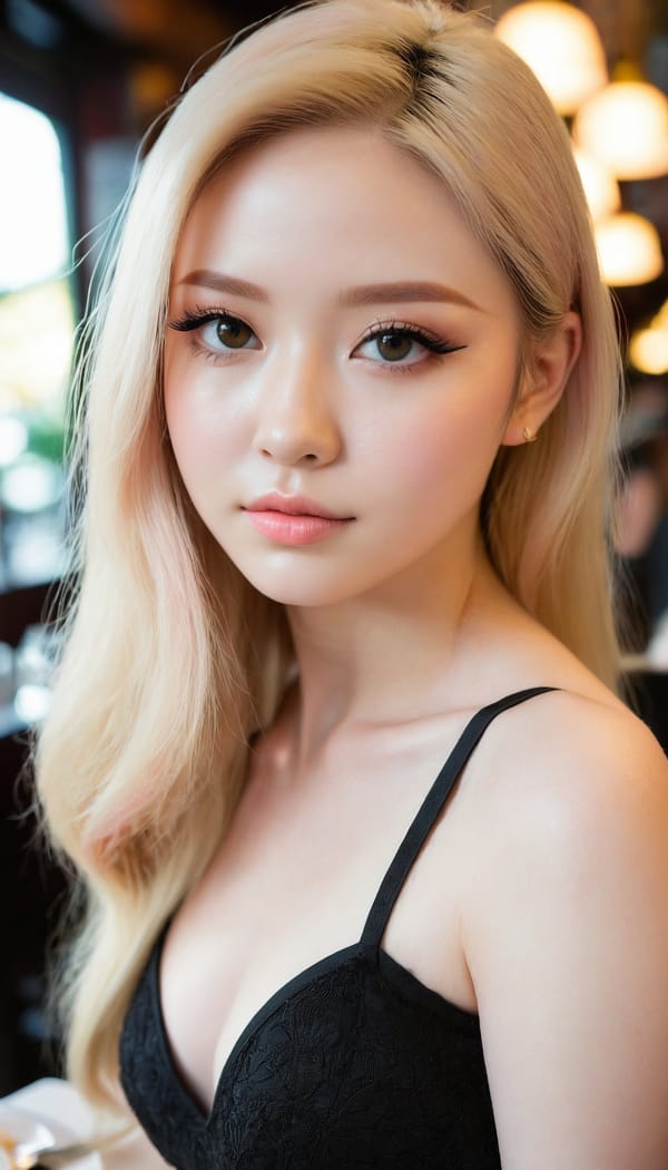 Tags: 21872187, SDXL
{"3": {"inputs": {"seed": 955003624248234, "steps": 32, "cfg": 7.45, "sampler_name": "dpmpp_2m", "scheduler": "karras", "denoise": 1.0, "model": ["27", 0], "positive": ["6", 0], "negative": ["7", 0], "latent_image": ["5", 0]}, "class_type": "KSampler"}, "4": {"inputs": {"ckpt_name": "juggernautxl.safetensors"}, "class_type": "CheckpointLoaderSimple"}, "5": {"inputs": {"width": 768, "height": 1344, "batch_size": 1}, "class_type": "EmptyLatentImage"}, "6": {"inputs": {"text": "21 year old girl, (temptress:0.99), (double eyelids:1.03), (seductive facial expression:0.99), (beautiful eyes:1.00), (blush:1.13), (seductive pose:1.11), (detailed face:1.01), (eyelashes:1.07), (slim:1.08), (sexy lips:1.01), (pale skin:1.11), (cute:1.12), (idol:1.13), (perky ass:1.14), (exposed ass:0.97), (looking back:0.95), (sexy ass:1.14), (thigh gap:0.95), (wearing a little black dress:1.08) at a fine dining restaurant, (portra:1.04), (detailed skin:1.03), (candid cinema:1.02), (natural looking skin:1.07), (RAW:1.05), (film:1.06), (soft lighting:1.02), (textured skin:1.05), (skin fuzz:1.03)", "clip": ["27", 1]}, "class_type": "CLIPTextEncode"}, "7": {"inputs": {"text": "(watermark:1.09), (low resolution:1.12), (bad hands:1.10), (open mouth:1.05), (worst quality:1.12), (distorted:1.06), (twisted:1.09)", "clip": ["27", 1]}, "class_type": "CLIPTextEncode"}, "8": {"inputs": {"samples": ["3", 0], "vae": ["4", 2]}, "class_type": "VAEDecode"}, "25": {"inputs": {"lora_name": "nudify_xl.safetensors", "strength_model": 0.12, "strength_clip": 0.07, "model": ["4", 0], "clip": ["4", 1]}, "class_type": "LoraLoader"}, "26": {"inputs": {"lora_name": "shirtlift_SDXL_v2.safetensors", "strength_model": 0.12, "strength_clip": 0.11, "model": ["25", 0], "clip": ["25", 1]}, "class_type": "LoraLoader"}, "27": {"inputs": {"lora_name": "PerfectEyesXL.safetensors", "strength_model": 0.1, "strength_clip": 0.05, "model": ["26", 0], "clip": ["26", 1]}, "class_type": "LoraLoader"}, "30": {"inputs": {"model_name": "4x_NMKD-Superscale-SP_178000_G.pth"}, "class_type": "UpscaleModelLoader"}, "31": {"inputs": {"upscale_model": ["30", 0], "image": ["8", 0]}, "class_type": "ImageUpscaleWithModel"}, "32": {"inputs": {"upscale_method": "lanczos", "scale_by": 0.5, "image": ["31", 0]}, "class_type": "ImageScaleBy"}, "33": {"inputs": {"pixels": ["32", 0], "vae": ["4", 2]}, "class_type": "VAEEncode"}, "34": {"inputs": {"seed": 955003624248234, "steps": 32, "cfg": 7.45, "sampler_name": "dpmpp_2m", "scheduler": "karras", "denoise": 0.3, "model": ["27", 0], "positive": ["6", 0], "negative": ["7", 0], "latent_image": ["33", 0]}, "class_type": "KSampler"}, "36": {"inputs": {"samples": ["34", 0], "vae": ["4", 2]}, "class_type": "VAEDecode"}, "39": {"inputs": {"filename_prefix": "comfyapi-1714266556144", "images": ["36", 0]}, "class_type": "SaveImage"}}