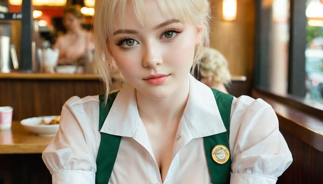 Tags: 21872187, SDXL
{"3": {"inputs": {"seed": 489960829033418, "steps": 64, "cfg": 7.22, "sampler_name": "dpmpp_2m", "scheduler": "karras", "denoise": 1.0, "model": ["27", 0], "positive": ["6", 0], "negative": ["7", 0], "latent_image": ["5", 0]}, "class_type": "KSampler"}, "4": {"inputs": {"ckpt_name": "juggernautxl.safetensors"}, "class_type": "CheckpointLoaderSimple"}, "5": {"inputs": {"width": 1344, "height": 768, "batch_size": 1}, "class_type": "EmptyLatentImage"}, "6": {"inputs": {"text": "23 year old girl, (irish:1.13), (idol:1.02), (temptress:1.13), (blush:1.03), (eyelashes:0.95), (detailed face:1.09), (slim:0.97), (double eyelids:1.05), (cute:0.95), (seductive pose:1.09), (sexy lips:0.96), (beautiful eyes:1.09), (pale skin:1.10), (in a seductive pose:1.06), (large perky breasts:1.00), (cleavage:1.06), (thigh gap:0.99), (a waitress in uniform:1.04) working at a restaurant, (detailed skin:1.06), (RAW:1.09), (skin fuzz:1.01), (textured skin:1.05), (soft lighting:1.00), (candid cinema:1.09), (natural looking skin:1.08), (film:1.06), (portra:1.05)", "clip": ["27", 1]}, "class_type": "CLIPTextEncode"}, "7": {"inputs": {"text": "(bad hands:1.14), (distorted:1.11), (twisted:1.05), (low resolution:1.11), (watermark:1.13), (open mouth:1.09), (worst quality:1.05)", "clip": ["27", 1]}, "class_type": "CLIPTextEncode"}, "8": {"inputs": {"samples": ["3", 0], "vae": ["4", 2]}, "class_type": "VAEDecode"}, "25": {"inputs": {"lora_name": "nudify_xl.safetensors", "strength_model": 0.16, "strength_clip": 0.39, "model": ["4", 0], "clip": ["4", 1]}, "class_type": "LoraLoader"}, "26": {"inputs": {"lora_name": "shirtlift_SDXL_v2.safetensors", "strength_model": 0.02, "strength_clip": 0.05, "model": ["25", 0], "clip": ["25", 1]}, "class_type": "LoraLoader"}, "27": {"inputs": {"lora_name": "PerfectEyesXL.safetensors", "strength_model": 0.03, "strength_clip": 0.15, "model": ["26", 0], "clip": ["26", 1]}, "class_type": "LoraLoader"}, "30": {"inputs": {"model_name": "4x_NMKD-Superscale-SP_178000_G.pth"}, "class_type": "UpscaleModelLoader"}, "31": {"inputs": {"upscale_model": ["30", 0], "image": ["8", 0]}, "class_type": "ImageUpscaleWithModel"}, "32": {"inputs": {"upscale_method": "lanczos", "scale_by": 0.5, "image": ["31", 0]}, "class_type": "ImageScaleBy"}, "33": {"inputs": {"pixels": ["32", 0], "vae": ["4", 2]}, "class_type": "VAEEncode"}, "34": {"inputs": {"seed": 489960829033418, "steps": 64, "cfg": 7.22, "sampler_name": "dpmpp_2m", "scheduler": "karras", "denoise": 0.3, "model": ["27", 0], "positive": ["6", 0], "negative": ["7", 0], "latent_image": ["33", 0]}, "class_type": "KSampler"}, "36": {"inputs": {"samples": ["34", 0], "vae": ["4", 2]}, "class_type": "VAEDecode"}, "39": {"inputs": {"filename_prefix": "comfyapi-1731704462937", "images": ["36", 0]}, "class_type": "SaveImage"}}