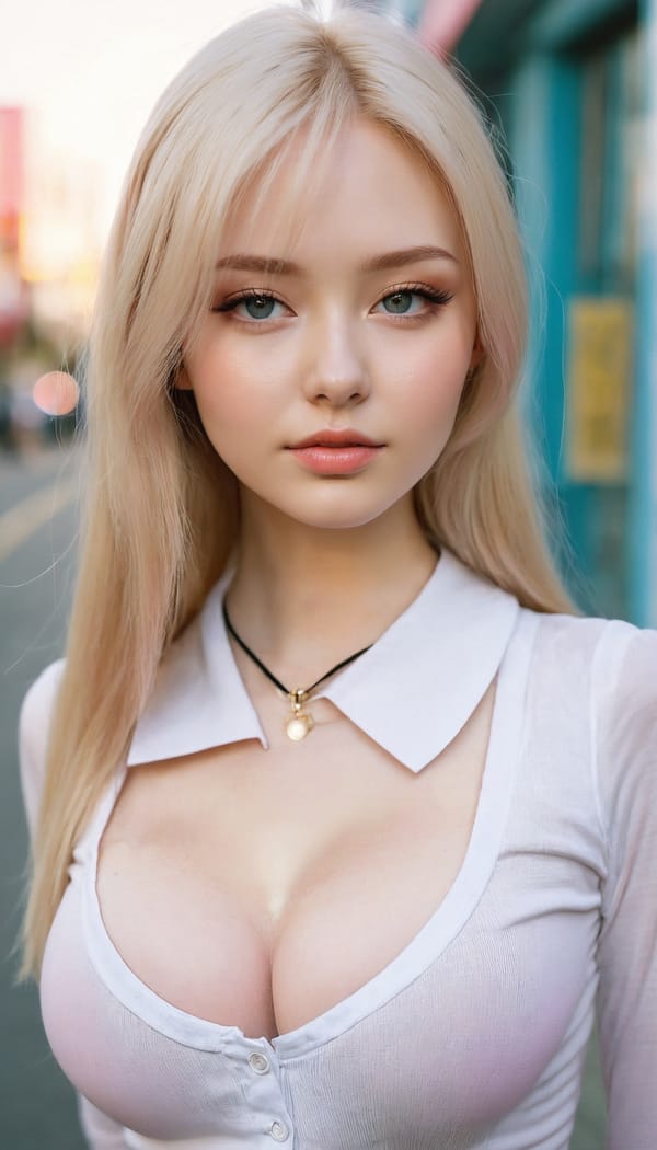 Tags: 21872187, SDXL
{"3": {"inputs": {"seed": 241574453880629, "steps": 32, "cfg": 7.6, "sampler_name": "dpmpp_2m", "scheduler": "karras", "denoise": 1.0, "model": ["27", 0], "positive": ["6", 0], "negative": ["7", 0], "latent_image": ["5", 0]}, "class_type": "KSampler"}, "4": {"inputs": {"ckpt_name": "juggernautxl.safetensors"}, "class_type": "CheckpointLoaderSimple"}, "5": {"inputs": {"width": 768, "height": 1344, "batch_size": 1}, "class_type": "EmptyLatentImage"}, "6": {"inputs": {"text": "25 year old girl, (russian:1.05), (idol:1.07), (double eyelids:1.01), (blush:1.04), (eyelashes:0.95), (detailed face:0.98), (beautiful eyes:0.99), (seductive pose:1.05), (cute:1.12), (sexy lips:1.08), (pale skin:1.00), (slim:1.01), (temptress:0.97), (seductive facial expression:1.09), (in a seductive pose:1.00), (large perky breasts:1.07), (cleavage:1.02), (thigh gap:1.10), (school uniform:1.00), choker, busy street, (natural looking skin:1.00), (skin fuzz:1.08), (soft lighting:1.01), (portra:1.04), (candid cinema:1.00), (RAW:1.05), (detailed skin:1.01), (film:1.09), (textured skin:1.02)", "clip": ["27", 1]}, "class_type": "CLIPTextEncode"}, "7": {"inputs": {"text": "(twisted:1.07), (low resolution:1.14), (bad hands:1.11), (worst quality:1.13), (distorted:1.13), (open mouth:1.11), (watermark:1.06)", "clip": ["27", 1]}, "class_type": "CLIPTextEncode"}, "8": {"inputs": {"samples": ["3", 0], "vae": ["4", 2]}, "class_type": "VAEDecode"}, "25": {"inputs": {"lora_name": "nudify_xl.safetensors", "strength_model": 0.16, "strength_clip": 0.38, "model": ["4", 0], "clip": ["4", 1]}, "class_type": "LoraLoader"}, "26": {"inputs": {"lora_name": "shirtlift_SDXL_v2.safetensors", "strength_model": 0.05, "strength_clip": 0.05, "model": ["25", 0], "clip": ["25", 1]}, "class_type": "LoraLoader"}, "27": {"inputs": {"lora_name": "PerfectEyesXL.safetensors", "strength_model": 0.04, "strength_clip": 0.08, "model": ["26", 0], "clip": ["26", 1]}, "class_type": "LoraLoader"}, "30": {"inputs": {"model_name": "4x_NMKD-Superscale-SP_178000_G.pth"}, "class_type": "UpscaleModelLoader"}, "31": {"inputs": {"upscale_model": ["30", 0], "image": ["8", 0]}, "class_type": "ImageUpscaleWithModel"}, "32": {"inputs": {"upscale_method": "lanczos", "scale_by": 0.5, "image": ["31", 0]}, "class_type": "ImageScaleBy"}, "33": {"inputs": {"pixels": ["32", 0], "vae": ["4", 2]}, "class_type": "VAEEncode"}, "34": {"inputs": {"seed": 241574453880629, "steps": 32, "cfg": 7.6, "sampler_name": "dpmpp_2m", "scheduler": "karras", "denoise": 0.3, "model": ["27", 0], "positive": ["6", 0], "negative": ["7", 0], "latent_image": ["33", 0]}, "class_type": "KSampler"}, "36": {"inputs": {"samples": ["34", 0], "vae": ["4", 2]}, "class_type": "VAEDecode"}, "39": {"inputs": {"filename_prefix": "comfyapi-1731309732946", "images": ["36", 0]}, "class_type": "SaveImage"}}