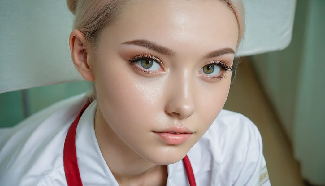 Tags: 21872187, SDXL
{"3": {"inputs": {"seed": 387903909185633, "steps": 32, "cfg": 7.83, "sampler_name": "dpmpp_2m", "scheduler": "karras", "denoise": 1.0, "model": ["27", 0], "positive": ["6", 0], "negative": ["7", 0], "latent_image": ["5", 0]}, "class_type": "KSampler"}, "4": {"inputs": {"ckpt_name": "juggernautxl.safetensors"}, "class_type": "CheckpointLoaderSimple"}, "5": {"inputs": {"width": 1344, "height": 768, "batch_size": 1}, "class_type": "EmptyLatentImage"}, "6": {"inputs": {"text": "19 year old girl, (ukrainian:1.08), (seductive facial expression:1.14), (blush:1.11), (beautiful eyes:1.08), (seductive pose:0.99), (sexy lips:1.01), (slim:1.07), (cute:1.14), (pale skin:1.06), (detailed face:0.99), (temptress:1.07), (eyelashes:1.06), (idol:1.01), (double eyelids:1.01), (on all fours:1.06), (spreading ass cheeks:1.10), (from behind:0.99), (backboob:0.98), (nurse in uniform:1.03) working in a hospital ward, (candid cinema:1.02), (skin fuzz:1.09), (natural looking skin:1.09), (detailed skin:1.03), (soft lighting:1.07), (portra:1.05), (film:1.01), (textured skin:1.09), (RAW:1.05)", "clip": ["27", 1]}, "class_type": "CLIPTextEncode"}, "7": {"inputs": {"text": "(distorted:1.13), (open mouth:1.11), (watermark:1.06), (bad hands:1.09), (low resolution:1.08), (worst quality:1.11), (twisted:1.05)", "clip": ["27", 1]}, "class_type": "CLIPTextEncode"}, "8": {"inputs": {"samples": ["3", 0], "vae": ["4", 2]}, "class_type": "VAEDecode"}, "25": {"inputs": {"lora_name": "nudify_xl.safetensors", "strength_model": 0.02, "strength_clip": 0.29, "model": ["4", 0], "clip": ["4", 1]}, "class_type": "LoraLoader"}, "26": {"inputs": {"lora_name": "shirtlift_SDXL_v2.safetensors", "strength_model": 0.17, "strength_clip": 0.05, "model": ["25", 0], "clip": ["25", 1]}, "class_type": "LoraLoader"}, "27": {"inputs": {"lora_name": "PerfectEyesXL.safetensors", "strength_model": 0.17, "strength_clip": 0.18, "model": ["26", 0], "clip": ["26", 1]}, "class_type": "LoraLoader"}, "30": {"inputs": {"model_name": "4x_NMKD-Superscale-SP_178000_G.pth"}, "class_type": "UpscaleModelLoader"}, "31": {"inputs": {"upscale_model": ["30", 0], "image": ["8", 0]}, "class_type": "ImageUpscaleWithModel"}, "32": {"inputs": {"upscale_method": "lanczos", "scale_by": 0.5, "image": ["31", 0]}, "class_type": "ImageScaleBy"}, "33": {"inputs": {"pixels": ["32", 0], "vae": ["4", 2]}, "class_type": "VAEEncode"}, "34": {"inputs": {"seed": 387903909185633, "steps": 32, "cfg": 7.83, "sampler_name": "dpmpp_2m", "scheduler": "karras", "denoise": 0.3, "model": ["27", 0], "positive": ["6", 0], "negative": ["7", 0], "latent_image": ["33", 0]}, "class_type": "KSampler"}, "36": {"inputs": {"samples": ["34", 0], "vae": ["4", 2]}, "class_type": "VAEDecode"}, "39": {"inputs": {"filename_prefix": "comfyapi-1713194429542", "images": ["36", 0]}, "class_type": "SaveImage"}}