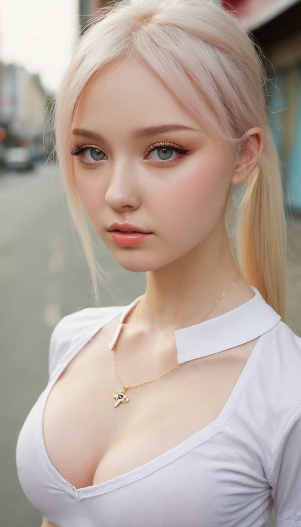 Tags: 21872187, SDXL
{"3": {"inputs": {"seed": 185790333915909, "steps": 32, "cfg": 5.59, "sampler_name": "dpmpp_2m", "scheduler": "karras", "denoise": 1.0, "model": ["27", 0], "positive": ["6", 0], "negative": ["7", 0], "latent_image": ["5", 0]}, "class_type": "KSampler"}, "4": {"inputs": {"ckpt_name": "juggernautxl.safetensors"}, "class_type": "CheckpointLoaderSimple"}, "5": {"inputs": {"width": 768, "height": 1344, "batch_size": 1}, "class_type": "EmptyLatentImage"}, "6": {"inputs": {"text": "18 year old girl, (ukrainian:1.11), (sexy lips:1.01), (seductive facial expression:1.07), (double eyelids:1.14), (blush:1.11), (detailed face:0.97), (beautiful eyes:1.07), (temptress:1.11), (cute:1.01), (eyelashes:1.00), (slim:1.12), (pale skin:1.05), (idol:0.95), (in a seductive pose:1.07), (large perky breasts:1.03), (cleavage:1.11), (thigh gap:1.02), (school uniform:0.98), choker, busy street, (portra:1.02), (RAW:1.04), (film:1.07), (natural looking skin:1.02), (detailed skin:1.05), (candid cinema:1.04), (skin fuzz:1.06), (soft lighting:1.08), (textured skin:1.02)", "clip": ["27", 1]}, "class_type": "CLIPTextEncode"}, "7": {"inputs": {"text": "(twisted:1.06), (watermark:1.05), (low resolution:1.06), (bad hands:1.06), (worst quality:1.11), (distorted:1.05), (open mouth:1.09)", "clip": ["27", 1]}, "class_type": "CLIPTextEncode"}, "8": {"inputs": {"samples": ["3", 0], "vae": ["4", 2]}, "class_type": "VAEDecode"}, "25": {"inputs": {"lora_name": "nudify_xl.safetensors", "strength_model": 0.24, "strength_clip": 0.06, "model": ["4", 0], "clip": ["4", 1]}, "class_type": "LoraLoader"}, "26": {"inputs": {"lora_name": "shirtlift_SDXL_v2.safetensors", "strength_model": 0.12, "strength_clip": 0.06, "model": ["25", 0], "clip": ["25", 1]}, "class_type": "LoraLoader"}, "27": {"inputs": {"lora_name": "PerfectEyesXL.safetensors", "strength_model": 0.07, "strength_clip": 0.04, "model": ["26", 0], "clip": ["26", 1]}, "class_type": "LoraLoader"}, "30": {"inputs": {"model_name": "4x_NMKD-Superscale-SP_178000_G.pth"}, "class_type": "UpscaleModelLoader"}, "31": {"inputs": {"upscale_model": ["30", 0], "image": ["8", 0]}, "class_type": "ImageUpscaleWithModel"}, "32": {"inputs": {"upscale_method": "lanczos", "scale_by": 0.5, "image": ["31", 0]}, "class_type": "ImageScaleBy"}, "33": {"inputs": {"pixels": ["32", 0], "vae": ["4", 2]}, "class_type": "VAEEncode"}, "34": {"inputs": {"seed": 185790333915909, "steps": 32, "cfg": 5.59, "sampler_name": "dpmpp_2m", "scheduler": "karras", "denoise": 0.3, "model": ["27", 0], "positive": ["6", 0], "negative": ["7", 0], "latent_image": ["33", 0]}, "class_type": "KSampler"}, "36": {"inputs": {"samples": ["34", 0], "vae": ["4", 2]}, "class_type": "VAEDecode"}, "39": {"inputs": {"filename_prefix": "comfyapi-1728025719630", "images": ["36", 0]}, "class_type": "SaveImage"}}