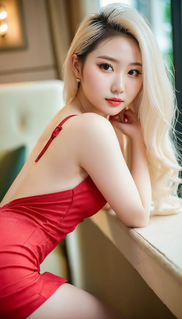 Tags: 21872187, SDXL
{"3": {"inputs": {"seed": 886983130230351, "steps": 32, "cfg": 7.23, "sampler_name": "dpmpp_2m", "scheduler": "karras", "denoise": 1.0, "model": ["27", 0], "positive": ["6", 0], "negative": ["7", 0], "latent_image": ["5", 0]}, "class_type": "KSampler"}, "4": {"inputs": {"ckpt_name": "juggernautxl.safetensors"}, "class_type": "CheckpointLoaderSimple"}, "5": {"inputs": {"width": 768, "height": 1344, "batch_size": 1}, "class_type": "EmptyLatentImage"}, "6": {"inputs": {"text": "23 year old girl, (chinese:1.02), (taiwanese:1.01), (seductive facial expression:1.03), (cute:0.96), (seductive pose:1.14), (pale skin:1.04), (temptress:0.98), (detailed face:1.07), (double eyelids:1.11), (eyelashes:1.11), (slim:1.14), (sexy lips:1.13), (idol:0.99), (beautiful eyes:1.02), (blush:0.99), (perky ass:0.96), (exposed ass:1.12), (looking back:0.99), (sexy ass:1.05), (thigh gap:1.08), (wearing a low-cut red dress:0.99) at a ballroom, (natural looking skin:1.06), (RAW:1.08), (detailed skin:1.09), (candid cinema:1.03), (skin fuzz:1.09), (film:1.05), (soft lighting:1.02), (portra:1.07), (textured skin:1.02)", "clip": ["27", 1]}, "class_type": "CLIPTextEncode"}, "7": {"inputs": {"text": "(low resolution:1.08), (watermark:1.06), (bad hands:1.12), (twisted:1.07), (distorted:1.13), (worst quality:1.12), (open mouth:1.05)", "clip": ["27", 1]}, "class_type": "CLIPTextEncode"}, "8": {"inputs": {"samples": ["3", 0], "vae": ["4", 2]}, "class_type": "VAEDecode"}, "25": {"inputs": {"lora_name": "nudify_xl.safetensors", "strength_model": 0.32, "strength_clip": 0.16, "model": ["4", 0], "clip": ["4", 1]}, "class_type": "LoraLoader"}, "26": {"inputs": {"lora_name": "shirtlift_SDXL_v2.safetensors", "strength_model": 0.17, "strength_clip": 0.09, "model": ["25", 0], "clip": ["25", 1]}, "class_type": "LoraLoader"}, "27": {"inputs": {"lora_name": "PerfectEyesXL.safetensors", "strength_model": 0.12, "strength_clip": 0.02, "model": ["26", 0], "clip": ["26", 1]}, "class_type": "LoraLoader"}, "30": {"inputs": {"model_name": "4x_NMKD-Superscale-SP_178000_G.pth"}, "class_type": "UpscaleModelLoader"}, "31": {"inputs": {"upscale_model": ["30", 0], "image": ["8", 0]}, "class_type": "ImageUpscaleWithModel"}, "32": {"inputs": {"upscale_method": "lanczos", "scale_by": 0.5, "image": ["31", 0]}, "class_type": "ImageScaleBy"}, "33": {"inputs": {"pixels": ["32", 0], "vae": ["4", 2]}, "class_type": "VAEEncode"}, "34": {"inputs": {"seed": 886983130230351, "steps": 32, "cfg": 7.23, "sampler_name": "dpmpp_2m", "scheduler": "karras", "denoise": 0.3, "model": ["27", 0], "positive": ["6", 0], "negative": ["7", 0], "latent_image": ["33", 0]}, "class_type": "KSampler"}, "36": {"inputs": {"samples": ["34", 0], "vae": ["4", 2]}, "class_type": "VAEDecode"}, "39": {"inputs": {"filename_prefix": "comfyapi-1732943005636", "images": ["36", 0]}, "class_type": "SaveImage"}}