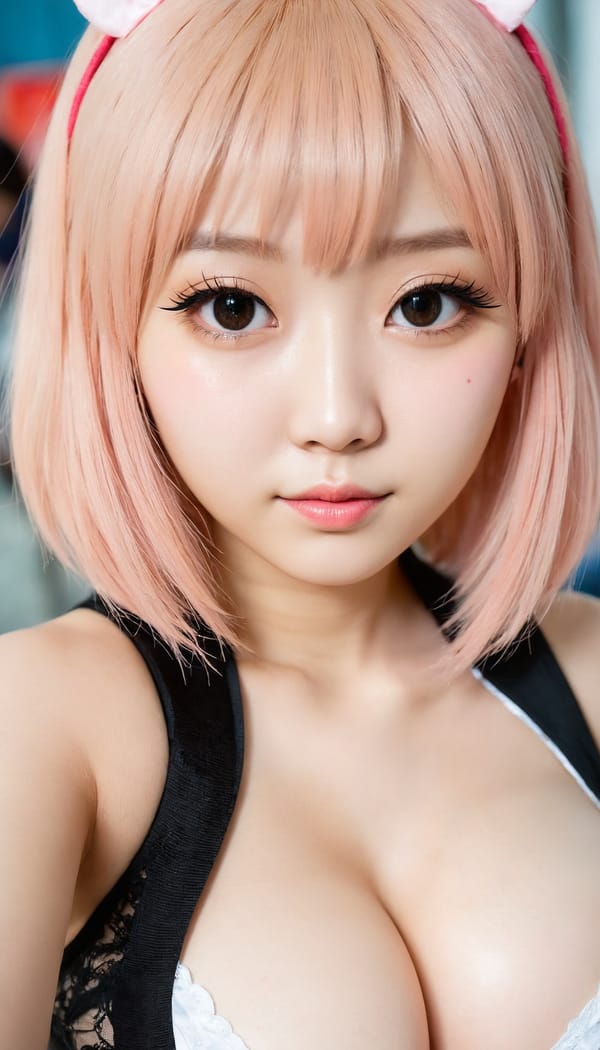 Tags: 21872187, SDXL
{"3": {"inputs": {"seed": 493697560304969, "steps": 32, "cfg": 5.72, "sampler_name": "dpmpp_2m", "scheduler": "karras", "denoise": 1.0, "model": ["27", 0], "positive": ["6", 0], "negative": ["7", 0], "latent_image": ["5", 0]}, "class_type": "KSampler"}, "4": {"inputs": {"ckpt_name": "juggernautXL_v8Rundiffusion.safetensors"}, "class_type": "CheckpointLoaderSimple"}, "5": {"inputs": {"width": 768, "height": 1344, "batch_size": 1}, "class_type": "EmptyLatentImage"}, "6": {"inputs": {"text": "23 year old girl, (taiwanese:1.05), (japanese:1.00), (idol:0.99), (double eyelids:1.12), (sexy lips:1.00), (slim:1.05), (temptress:1.12), (eyelashes:1.08), (seductive facial expression:1.09), (beautiful eyes:0.97), (cute:1.14), (blush:1.05), (pale skin:1.03), (seductive pose:0.95), (detailed face:1.09), (in a seductive pose:1.01), (large perky breasts:1.09), (cleavage:1.08), (thigh gap:0.96), (in a cosplay:1.14) at comiket posing for camera, (skin fuzz:1.04), (natural looking skin:1.02), (candid cinema:1.06), (RAW:1.01), (soft lighting:1.04), (detailed skin:1.03), (portra:1.05), (textured skin:1.04), (film:1.01)", "clip": ["27", 1]}, "class_type": "CLIPTextEncode"}, "7": {"inputs": {"text": "(bad hands:1.12), (worst quality:1.13), (low resolution:1.08), (watermark:1.10), (twisted:1.10), (open mouth:1.13), (distorted:1.11)", "clip": ["27", 1]}, "class_type": "CLIPTextEncode"}, "8": {"inputs": {"samples": ["3", 0], "vae": ["4", 2]}, "class_type": "VAEDecode"}, "25": {"inputs": {"lora_name": "nudify_xl.safetensors", "strength_model": 0.16, "strength_clip": 0.11, "model": ["4", 0], "clip": ["4", 1]}, "class_type": "LoraLoader"}, "26": {"inputs": {"lora_name": "shirtlift_SDXL_v2.safetensors", "strength_model": 0.13, "strength_clip": 0.1, "model": ["25", 0], "clip": ["25", 1]}, "class_type": "LoraLoader"}, "27": {"inputs": {"lora_name": "PerfectEyesXL.safetensors", "strength_model": 0.01, "strength_clip": 0.01, "model": ["26", 0], "clip": ["26", 1]}, "class_type": "LoraLoader"}, "30": {"inputs": {"model_name": "4x_NMKD-Superscale-SP_178000_G.pth"}, "class_type": "UpscaleModelLoader"}, "31": {"inputs": {"upscale_model": ["30", 0], "image": ["8", 0]}, "class_type": "ImageUpscaleWithModel"}, "32": {"inputs": {"upscale_method": "lanczos", "scale_by": 0.5, "image": ["31", 0]}, "class_type": "ImageScaleBy"}, "33": {"inputs": {"pixels": ["32", 0], "vae": ["4", 2]}, "class_type": "VAEEncode"}, "34": {"inputs": {"seed": 493697560304969, "steps": 32, "cfg": 5.72, "sampler_name": "dpmpp_2m", "scheduler": "karras", "denoise": 0.3, "model": ["27", 0], "positive": ["6", 0], "negative": ["7", 0], "latent_image": ["33", 0]}, "class_type": "KSampler"}, "36": {"inputs": {"samples": ["34", 0], "vae": ["4", 2]}, "class_type": "VAEDecode"}, "39": {"inputs": {"filename_prefix": "comfyapi-1708216092093", "images": ["36", 0]}, "class_type": "SaveImage"}}