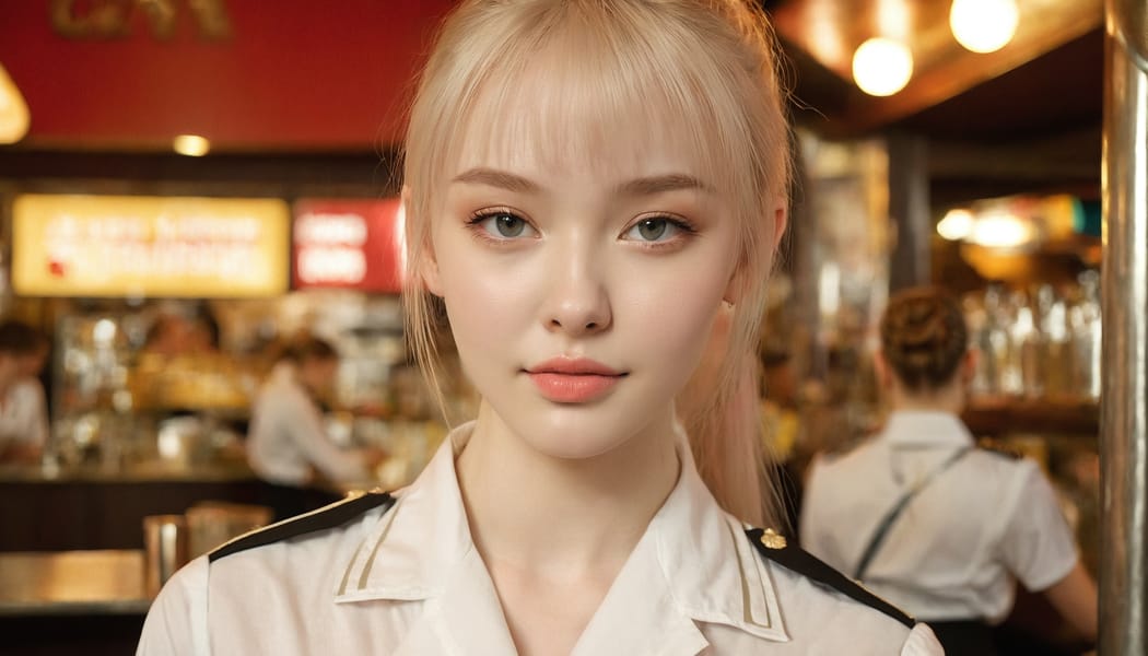 Tags: 21872187, SDXL
{"3": {"inputs": {"seed": 578204400383574, "steps": 32, "cfg": 5.88, "sampler_name": "dpmpp_2m", "scheduler": "karras", "denoise": 1.0, "model": ["27", 0], "positive": ["6", 0], "negative": ["7", 0], "latent_image": ["5", 0]}, "class_type": "KSampler"}, "4": {"inputs": {"ckpt_name": "juggernautxl.safetensors"}, "class_type": "CheckpointLoaderSimple"}, "5": {"inputs": {"width": 1344, "height": 768, "batch_size": 1}, "class_type": "EmptyLatentImage"}, "6": {"inputs": {"text": "18 year old girl, (russian:1.11), (ukrainian:1.02), (irish:0.96), (seductive pose:1.00), (slim:1.12), (seductive facial expression:1.01), (sexy lips:0.98), (eyelashes:0.96), (idol:1.02), (pale skin:1.02), (double eyelids:0.96), (temptress:1.05), (blush:1.09), (cute:0.96), (beautiful eyes:1.00), (on all fours:1.02), (spreading ass cheeks:0.98), (from behind:1.06), (backboob:1.14), (a waitress in uniform:1.10) working at a restaurant, (candid cinema:1.09), (RAW:1.06), (soft lighting:1.04), (skin fuzz:1.06), (natural looking skin:1.00), (portra:1.08), (textured skin:1.00), (film:1.07), (detailed skin:1.07)", "clip": ["27", 1]}, "class_type": "CLIPTextEncode"}, "7": {"inputs": {"text": "(watermark:1.06), (worst quality:1.10), (twisted:1.06), (distorted:1.10), (low resolution:1.06), (bad hands:1.08)", "clip": ["27", 1]}, "class_type": "CLIPTextEncode"}, "8": {"inputs": {"samples": ["3", 0], "vae": ["4", 2]}, "class_type": "VAEDecode"}, "25": {"inputs": {"lora_name": "nudify_xl.safetensors", "strength_model": 0.17, "strength_clip": 0.3, "model": ["4", 0], "clip": ["4", 1]}, "class_type": "LoraLoader"}, "26": {"inputs": {"lora_name": "shirtlift_SDXL_v2.safetensors", "strength_model": 0.14, "strength_clip": 0.0, "model": ["25", 0], "clip": ["25", 1]}, "class_type": "LoraLoader"}, "27": {"inputs": {"lora_name": "PerfectEyesXL.safetensors", "strength_model": 0.11, "strength_clip": 0.0, "model": ["26", 0], "clip": ["26", 1]}, "class_type": "LoraLoader"}, "30": {"inputs": {"model_name": "4x_NMKD-Superscale-SP_178000_G.pth"}, "class_type": "UpscaleModelLoader"}, "31": {"inputs": {"upscale_model": ["30", 0], "image": ["8", 0]}, "class_type": "ImageUpscaleWithModel"}, "32": {"inputs": {"upscale_method": "lanczos", "scale_by": 0.5, "image": ["31", 0]}, "class_type": "ImageScaleBy"}, "33": {"inputs": {"pixels": ["32", 0], "vae": ["4", 2]}, "class_type": "VAEEncode"}, "34": {"inputs": {"seed": 578204400383574, "steps": 32, "cfg": 5.88, "sampler_name": "dpmpp_2m", "scheduler": "karras", "denoise": 0.3, "model": ["27", 0], "positive": ["6", 0], "negative": ["7", 0], "latent_image": ["33", 0]}, "class_type": "KSampler"}, "36": {"inputs": {"samples": ["34", 0], "vae": ["4", 2]}, "class_type": "VAEDecode"}, "39": {"inputs": {"filename_prefix": "comfyapi-1732188279626", "images": ["36", 0]}, "class_type": "SaveImage"}}