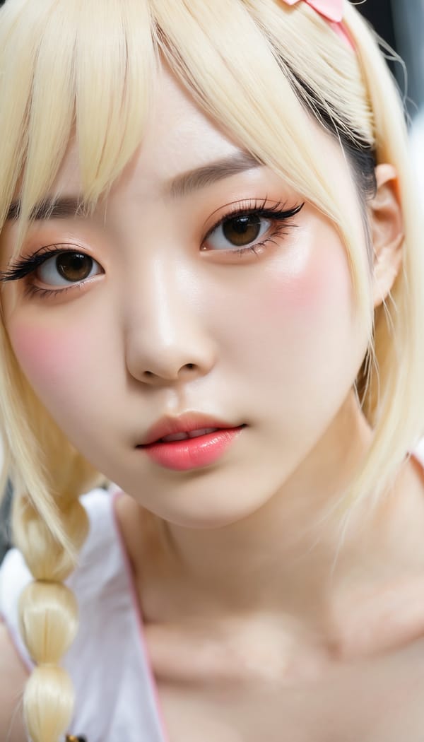 Tags: 21872187, SDXL
{"3": {"inputs": {"seed": 908292936066571, "steps": 32, "cfg": 6.18, "sampler_name": "dpmpp_2m", "scheduler": "karras", "denoise": 1.0, "model": ["27", 0], "positive": ["6", 0], "negative": ["7", 0], "latent_image": ["5", 0]}, "class_type": "KSampler"}, "4": {"inputs": {"ckpt_name": "juggernautxl.safetensors"}, "class_type": "CheckpointLoaderSimple"}, "5": {"inputs": {"width": 768, "height": 1344, "batch_size": 1}, "class_type": "EmptyLatentImage"}, "6": {"inputs": {"text": "26 year old girl, (japanese:1.02), (chinese:1.14), (pale skin:1.03), (beautiful eyes:0.98), (blush:1.06), (temptress:0.97), (slim:1.08), (cute:0.99), (seductive facial expression:1.05), (idol:1.03), (seductive pose:1.05), (detailed face:0.96), (double eyelids:1.09), (sexy lips:1.06), (eyelashes:1.06), (perky ass:1.10), (exposed ass:1.03), (looking back:0.96), (sexy ass:0.96), (thigh gap:1.03), (in a cosplay:1.08) at comiket posing for camera, (film:1.08), (RAW:1.07), (detailed skin:1.05), (soft lighting:1.02), (candid cinema:1.08), (skin fuzz:1.03), (natural looking skin:1.06), (textured skin:1.00), (portra:1.04)", "clip": ["27", 1]}, "class_type": "CLIPTextEncode"}, "7": {"inputs": {"text": "(distorted:1.05), (bad hands:1.13), (worst quality:1.13), (twisted:1.11), (watermark:1.11), (low resolution:1.06), (open mouth:1.14)", "clip": ["27", 1]}, "class_type": "CLIPTextEncode"}, "8": {"inputs": {"samples": ["3", 0], "vae": ["4", 2]}, "class_type": "VAEDecode"}, "25": {"inputs": {"lora_name": "nudify_xl.safetensors", "strength_model": 0.39, "strength_clip": 0.25, "model": ["4", 0], "clip": ["4", 1]}, "class_type": "LoraLoader"}, "26": {"inputs": {"lora_name": "shirtlift_SDXL_v2.safetensors", "strength_model": 0.07, "strength_clip": 0.14, "model": ["25", 0], "clip": ["25", 1]}, "class_type": "LoraLoader"}, "27": {"inputs": {"lora_name": "PerfectEyesXL.safetensors", "strength_model": 0.08, "strength_clip": 0.17, "model": ["26", 0], "clip": ["26", 1]}, "class_type": "LoraLoader"}, "30": {"inputs": {"model_name": "4x_NMKD-Superscale-SP_178000_G.pth"}, "class_type": "UpscaleModelLoader"}, "31": {"inputs": {"upscale_model": ["30", 0], "image": ["8", 0]}, "class_type": "ImageUpscaleWithModel"}, "32": {"inputs": {"upscale_method": "lanczos", "scale_by": 0.5, "image": ["31", 0]}, "class_type": "ImageScaleBy"}, "33": {"inputs": {"pixels": ["32", 0], "vae": ["4", 2]}, "class_type": "VAEEncode"}, "34": {"inputs": {"seed": 908292936066571, "steps": 32, "cfg": 6.18, "sampler_name": "dpmpp_2m", "scheduler": "karras", "denoise": 0.3, "model": ["27", 0], "positive": ["6", 0], "negative": ["7", 0], "latent_image": ["33", 0]}, "class_type": "KSampler"}, "36": {"inputs": {"samples": ["34", 0], "vae": ["4", 2]}, "class_type": "VAEDecode"}, "39": {"inputs": {"filename_prefix": "comfyapi-1732363755159", "images": ["36", 0]}, "class_type": "SaveImage"}}