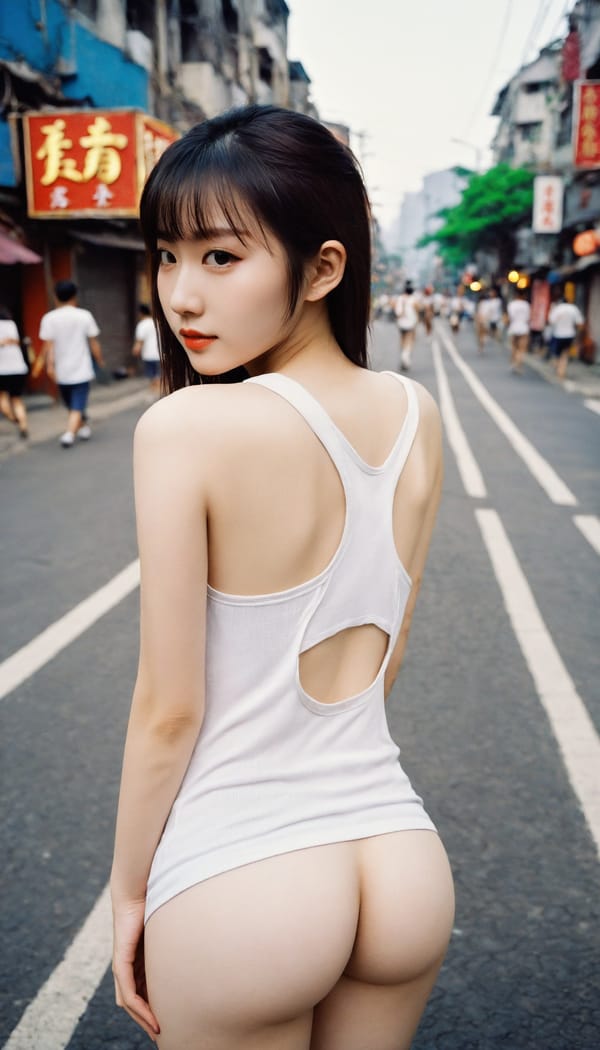 Tags: 21872187, SDXL
{"3": {"inputs": {"seed": 829856382946474, "steps": 64, "cfg": 5.64, "sampler_name": "dpmpp_2m", "scheduler": "karras", "denoise": 1.0, "model": ["27", 0], "positive": ["6", 0], "negative": ["7", 0], "latent_image": ["5", 0]}, "class_type": "KSampler"}, "4": {"inputs": {"ckpt_name": "helloworldxl.safetensors"}, "class_type": "CheckpointLoaderSimple"}, "5": {"inputs": {"width": 768, "height": 1344, "batch_size": 1}, "class_type": "EmptyLatentImage"}, "6": {"inputs": {"text": "18 year old girl, (chinese:1.10), (idol:1.12), (slim:1.07), (blush:0.96), (pale skin:0.99), (temptress:1.13), (beautiful eyes:0.96), (seductive facial expression:1.08), (detailed face:1.09), (sexy lips:1.00), (cute:0.96), (double eyelids:1.04), (eyelashes:0.97), (on all fours:0.95), (spreading ass cheeks:0.98), (from behind:0.99), (backboob:1.03), (white tanktop:1.04), busy street, (portra:1.00), (detailed skin:1.07), (soft lighting:1.06), (candid cinema:1.04), (film:1.00), (natural looking skin:1.05), (textured skin:1.05), (RAW:1.05), (skin fuzz:1.00)", "clip": ["27", 1]}, "class_type": "CLIPTextEncode"}, "7": {"inputs": {"text": "(distorted:1.08), (watermark:1.05), (bad hands:1.10), (worst quality:1.11), (low resolution:1.05), (open mouth:1.07), (twisted:1.11)", "clip": ["27", 1]}, "class_type": "CLIPTextEncode"}, "8": {"inputs": {"samples": ["3", 0], "vae": ["4", 2]}, "class_type": "VAEDecode"}, "25": {"inputs": {"lora_name": "nudify_xl.safetensors", "strength_model": 0.04, "strength_clip": 0.01, "model": ["4", 0], "clip": ["4", 1]}, "class_type": "LoraLoader"}, "26": {"inputs": {"lora_name": "shirtlift_SDXL_v2.safetensors", "strength_model": 0.07, "strength_clip": 0.15, "model": ["25", 0], "clip": ["25", 1]}, "class_type": "LoraLoader"}, "27": {"inputs": {"lora_name": "PerfectEyesXL.safetensors", "strength_model": 0.13, "strength_clip": 0.1, "model": ["26", 0], "clip": ["26", 1]}, "class_type": "LoraLoader"}, "30": {"inputs": {"model_name": "4x_NMKD-Superscale-SP_178000_G.pth"}, "class_type": "UpscaleModelLoader"}, "31": {"inputs": {"upscale_model": ["30", 0], "image": ["8", 0]}, "class_type": "ImageUpscaleWithModel"}, "32": {"inputs": {"upscale_method": "lanczos", "scale_by": 0.5, "image": ["31", 0]}, "class_type": "ImageScaleBy"}, "33": {"inputs": {"pixels": ["32", 0], "vae": ["4", 2]}, "class_type": "VAEEncode"}, "34": {"inputs": {"seed": 829856382946474, "steps": 64, "cfg": 5.64, "sampler_name": "dpmpp_2m", "scheduler": "karras", "denoise": 0.3, "model": ["27", 0], "positive": ["6", 0], "negative": ["7", 0], "latent_image": ["33", 0]}, "class_type": "KSampler"}, "36": {"inputs": {"samples": ["34", 0], "vae": ["4", 2]}, "class_type": "VAEDecode"}, "39": {"inputs": {"filename_prefix": "comfyapi-1728113433980", "images": ["36", 0]}, "class_type": "SaveImage"}}