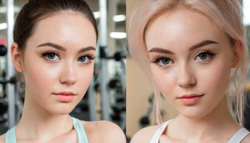 Tags: 21872187, SDXL
{"3": {"inputs": {"seed": 803779238837798, "steps": 32, "cfg": 6.29, "sampler_name": "dpmpp_2m", "scheduler": "karras", "denoise": 1.0, "model": ["27", 0], "positive": ["6", 0], "negative": ["7", 0], "latent_image": ["5", 0]}, "class_type": "KSampler"}, "4": {"inputs": {"ckpt_name": "juggernautXL_v8Rundiffusion.safetensors"}, "class_type": "CheckpointLoaderSimple"}, "5": {"inputs": {"width": 1344, "height": 768, "batch_size": 1}, "class_type": "EmptyLatentImage"}, "6": {"inputs": {"text": "26 year old girl, (irish:1.01), (cute:1.08), (sexy lips:1.05), (detailed face:1.09), (idol:0.97), (seductive facial expression:1.06), (eyelashes:1.12), (seductive pose:1.00), (beautiful eyes:0.95), (blush:1.04), (double eyelids:1.09), (slim:0.95), (temptress:1.03), (pale skin:1.13), (perky ass:1.11), (exposed ass:1.04), (looking back:1.06), (sexy ass:1.05), (thigh gap:0.95), (in skimpy gym outfit:1.06) at a gym, (RAW:1.01), (candid cinema:1.02), (skin fuzz:1.05), (natural looking skin:1.05), (textured skin:1.05), (detailed skin:1.01), (soft lighting:1.09), (portra:1.08)", "clip": ["27", 1]}, "class_type": "CLIPTextEncode"}, "7": {"inputs": {"text": "(low resolution:1.08), (distorted:1.06), (bad hands:1.12), (watermark:1.12), (worst quality:1.13), (open mouth:1.07), (twisted:1.13)", "clip": ["27", 1]}, "class_type": "CLIPTextEncode"}, "8": {"inputs": {"samples": ["3", 0], "vae": ["4", 2]}, "class_type": "VAEDecode"}, "25": {"inputs": {"lora_name": "nudify_xl.safetensors", "strength_model": 0.05, "strength_clip": 0.24, "model": ["4", 0], "clip": ["4", 1]}, "class_type": "LoraLoader"}, "26": {"inputs": {"lora_name": "shirtlift_SDXL_v2.safetensors", "strength_model": 0.03, "strength_clip": 0.06, "model": ["25", 0], "clip": ["25", 1]}, "class_type": "LoraLoader"}, "27": {"inputs": {"lora_name": "PerfectEyesXL.safetensors", "strength_model": 0.01, "strength_clip": 0.17, "model": ["26", 0], "clip": ["26", 1]}, "class_type": "LoraLoader"}, "30": {"inputs": {"model_name": "4x_NMKD-Superscale-SP_178000_G.pth"}, "class_type": "UpscaleModelLoader"}, "31": {"inputs": {"upscale_model": ["30", 0], "image": ["8", 0]}, "class_type": "ImageUpscaleWithModel"}, "32": {"inputs": {"upscale_method": "lanczos", "scale_by": 0.5, "image": ["31", 0]}, "class_type": "ImageScaleBy"}, "33": {"inputs": {"pixels": ["32", 0], "vae": ["4", 2]}, "class_type": "VAEEncode"}, "34": {"inputs": {"seed": 803779238837798, "steps": 32, "cfg": 6.29, "sampler_name": "dpmpp_2m", "scheduler": "karras", "denoise": 0.3, "model": ["27", 0], "positive": ["6", 0], "negative": ["7", 0], "latent_image": ["33", 0]}, "class_type": "KSampler"}, "36": {"inputs": {"samples": ["34", 0], "vae": ["4", 2]}, "class_type": "VAEDecode"}, "39": {"inputs": {"filename_prefix": "comfyapi-1708229536873", "images": ["36", 0]}, "class_type": "SaveImage"}}