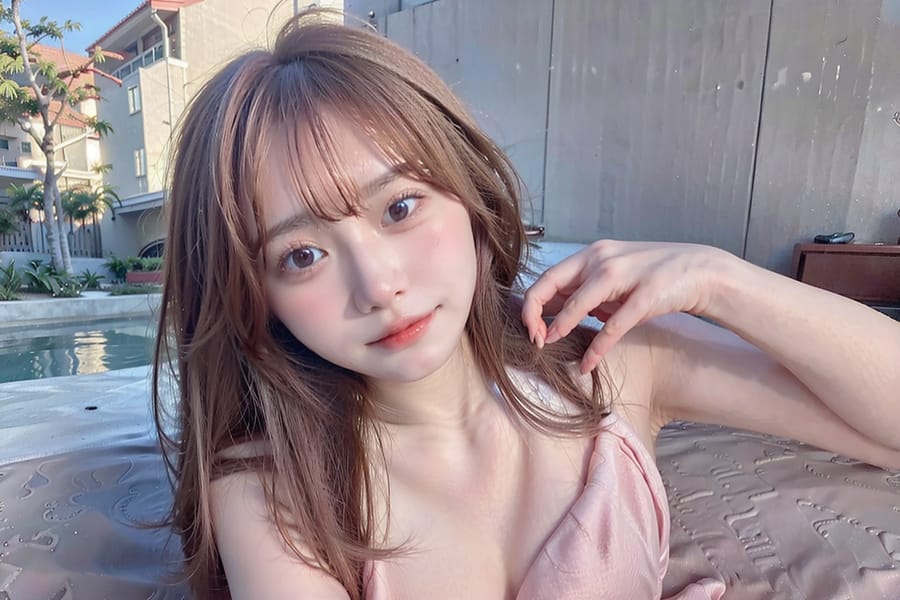 Tags: 21872187
<lora:mix4:0.51>, <lora:JapaneseDollLikeness_v15:0.79>, <lora:taiwanDollLikeness_v20:0.55>, <lora:YaeMiko_Test:0.68>, (ukrainian:0.98), (swimsuit:1.02), swimming pool, <lora:shirtliftv3:1.00>, <lora:breastinClass:0.61>, extremely detailed eyes, extremely detailed face, seductive smile, double eyelids, eyelashes, perky breasts, full body portrait, hyper realistic, (long slim legs:1.16), blush, delicate and beautiful girl, 1girl, solo, (stunningly attractive:1.17)
Negative prompt: drawings, sketches, paintings, black and white, disfigured, (worst quality:2.17)
Steps: 32, Sampler: DPM++ 2M Karras, CFG scale: 6.11, Seed: 3458381612, Size: 768x512, Model hash: fc2511737a, Model: chilloutmix_NiPrunedFp32Fix, Seed resize from: -1x-1, Denoising strength: 0.5, Version: v1.2.1, Hires upscale: 2.0, Hires steps: 16, Hires upscaler: ESRGAN_4x