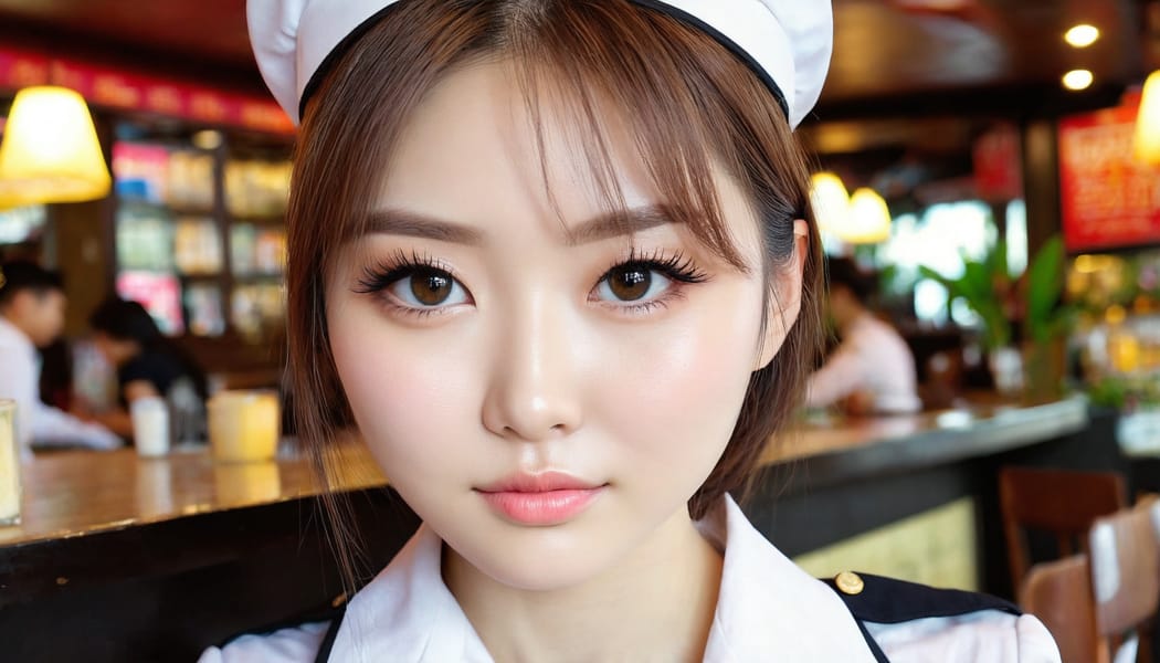 Tags: 21872187, SDXL
{"3": {"inputs": {"seed": 469239958701861, "steps": 32, "cfg": 6.11, "sampler_name": "dpmpp_2m", "scheduler": "karras", "denoise": 1.0, "model": ["27", 0], "positive": ["6", 0], "negative": ["7", 0], "latent_image": ["5", 0]}, "class_type": "KSampler"}, "4": {"inputs": {"ckpt_name": "juggernautxl.safetensors"}, "class_type": "CheckpointLoaderSimple"}, "5": {"inputs": {"width": 1344, "height": 768, "batch_size": 1}, "class_type": "EmptyLatentImage"}, "6": {"inputs": {"text": "22 year old girl, (taiwanese:0.95), (russian:1.12), (irish:1.13), (pale skin:1.07), (double eyelids:0.96), (slim:1.04), (cute:0.95), (blush:1.05), (beautiful eyes:0.98), (detailed face:0.99), (idol:1.11), (eyelashes:1.04), (sexy lips:1.03), (seductive facial expression:1.07), (temptress:1.04), (seductive pose:1.01), (in a seductive pose:1.11), (large perky breasts:1.03), (cleavage:0.97), (thigh gap:1.12), (a waitress in uniform:1.14) working at a restaurant, (detailed skin:1.08), (soft lighting:1.06), (skin fuzz:1.01), (textured skin:1.04), (film:1.09), (RAW:1.02), (candid cinema:1.08), (natural looking skin:1.08)", "clip": ["27", 1]}, "class_type": "CLIPTextEncode"}, "7": {"inputs": {"text": "(distorted:1.08), (worst quality:1.12), (bad hands:1.10), (low resolution:1.13), (open mouth:1.10), (twisted:1.14), (watermark:1.05)", "clip": ["27", 1]}, "class_type": "CLIPTextEncode"}, "8": {"inputs": {"samples": ["3", 0], "vae": ["4", 2]}, "class_type": "VAEDecode"}, "25": {"inputs": {"lora_name": "nudify_xl.safetensors", "strength_model": 0.26, "strength_clip": 0.03, "model": ["4", 0], "clip": ["4", 1]}, "class_type": "LoraLoader"}, "26": {"inputs": {"lora_name": "shirtlift_SDXL_v2.safetensors", "strength_model": 0.14, "strength_clip": 0.18, "model": ["25", 0], "clip": ["25", 1]}, "class_type": "LoraLoader"}, "27": {"inputs": {"lora_name": "PerfectEyesXL.safetensors", "strength_model": 0.13, "strength_clip": 0.15, "model": ["26", 0], "clip": ["26", 1]}, "class_type": "LoraLoader"}, "30": {"inputs": {"model_name": "4x_NMKD-Superscale-SP_178000_G.pth"}, "class_type": "UpscaleModelLoader"}, "31": {"inputs": {"upscale_model": ["30", 0], "image": ["8", 0]}, "class_type": "ImageUpscaleWithModel"}, "32": {"inputs": {"upscale_method": "lanczos", "scale_by": 0.5, "image": ["31", 0]}, "class_type": "ImageScaleBy"}, "33": {"inputs": {"pixels": ["32", 0], "vae": ["4", 2]}, "class_type": "VAEEncode"}, "34": {"inputs": {"seed": 469239958701861, "steps": 32, "cfg": 6.11, "sampler_name": "dpmpp_2m", "scheduler": "karras", "denoise": 0.3, "model": ["27", 0], "positive": ["6", 0], "negative": ["7", 0], "latent_image": ["33", 0]}, "class_type": "KSampler"}, "36": {"inputs": {"samples": ["34", 0], "vae": ["4", 2]}, "class_type": "VAEDecode"}, "39": {"inputs": {"filename_prefix": "comfyapi-1732216464948", "images": ["36", 0]}, "class_type": "SaveImage"}}