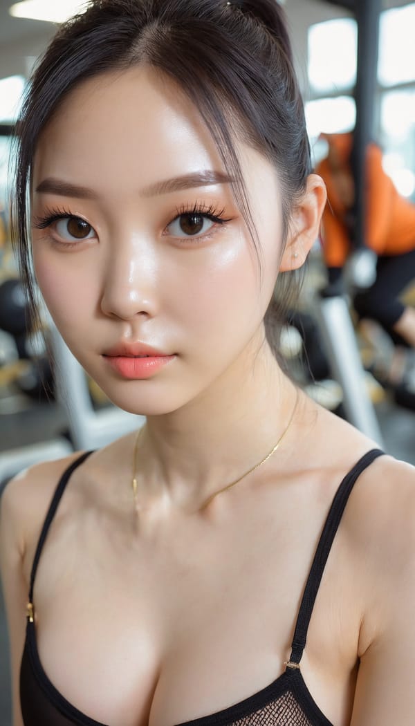 Tags: 21872187, SDXL
{"3": {"inputs": {"seed": 997026998768143, "steps": 64, "cfg": 7.18, "sampler_name": "dpmpp_2m", "scheduler": "karras", "denoise": 1.0, "model": ["27", 0], "positive": ["6", 0], "negative": ["7", 0], "latent_image": ["5", 0]}, "class_type": "KSampler"}, "4": {"inputs": {"ckpt_name": "juggernautxl.safetensors"}, "class_type": "CheckpointLoaderSimple"}, "5": {"inputs": {"width": 768, "height": 1344, "batch_size": 1}, "class_type": "EmptyLatentImage"}, "6": {"inputs": {"text": "23 year old girl, (ukrainian:0.96), (korean:1.00), (chinese:0.98), (eyelashes:1.09), (pale skin:1.05), (cute:0.99), (double eyelids:0.97), (idol:1.12), (slim:1.14), (seductive facial expression:1.05), (temptress:1.13), (seductive pose:1.07), (beautiful eyes:1.12), (detailed face:1.05), (blush:0.96), (sexy lips:1.10), (on all fours:1.04), (spreading ass cheeks:1.08), (from behind:0.99), (backboob:1.08), (in skimpy gym outfit:1.08) at a gym, (film:1.05), (soft lighting:1.01), (RAW:1.01), (skin fuzz:1.05), (portra:1.00), (candid cinema:1.02), (textured skin:1.07), (detailed skin:1.06), (natural looking skin:1.07)", "clip": ["27", 1]}, "class_type": "CLIPTextEncode"}, "7": {"inputs": {"text": "(low resolution:1.11), (worst quality:1.07), (open mouth:1.09), (distorted:1.09), (bad hands:1.12), (twisted:1.11), (watermark:1.13)", "clip": ["27", 1]}, "class_type": "CLIPTextEncode"}, "8": {"inputs": {"samples": ["3", 0], "vae": ["4", 2]}, "class_type": "VAEDecode"}, "25": {"inputs": {"lora_name": "nudify_xl.safetensors", "strength_model": 0.03, "strength_clip": 0.23, "model": ["4", 0], "clip": ["4", 1]}, "class_type": "LoraLoader"}, "26": {"inputs": {"lora_name": "shirtlift_SDXL_v2.safetensors", "strength_model": 0.07, "strength_clip": 0.02, "model": ["25", 0], "clip": ["25", 1]}, "class_type": "LoraLoader"}, "27": {"inputs": {"lora_name": "PerfectEyesXL.safetensors", "strength_model": 0.0, "strength_clip": 0.15, "model": ["26", 0], "clip": ["26", 1]}, "class_type": "LoraLoader"}, "30": {"inputs": {"model_name": "4x_NMKD-Superscale-SP_178000_G.pth"}, "class_type": "UpscaleModelLoader"}, "31": {"inputs": {"upscale_model": ["30", 0], "image": ["8", 0]}, "class_type": "ImageUpscaleWithModel"}, "32": {"inputs": {"upscale_method": "lanczos", "scale_by": 0.5, "image": ["31", 0]}, "class_type": "ImageScaleBy"}, "33": {"inputs": {"pixels": ["32", 0], "vae": ["4", 2]}, "class_type": "VAEEncode"}, "34": {"inputs": {"seed": 997026998768143, "steps": 64, "cfg": 7.18, "sampler_name": "dpmpp_2m", "scheduler": "karras", "denoise": 0.3, "model": ["27", 0], "positive": ["6", 0], "negative": ["7", 0], "latent_image": ["33", 0]}, "class_type": "KSampler"}, "36": {"inputs": {"samples": ["34", 0], "vae": ["4", 2]}, "class_type": "VAEDecode"}, "39": {"inputs": {"filename_prefix": "comfyapi-1726920349600", "images": ["36", 0]}, "class_type": "SaveImage"}}