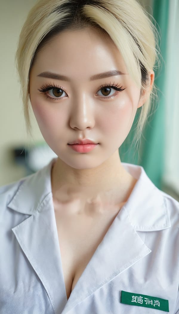 Tags: 21872187, SDXL
{"3": {"inputs": {"seed": 116313292625834, "steps": 64, "cfg": 7.76, "sampler_name": "dpmpp_2m", "scheduler": "karras", "denoise": 1.0, "model": ["27", 0], "positive": ["6", 0], "negative": ["7", 0], "latent_image": ["5", 0]}, "class_type": "KSampler"}, "4": {"inputs": {"ckpt_name": "juggernautxl.safetensors"}, "class_type": "CheckpointLoaderSimple"}, "5": {"inputs": {"width": 768, "height": 1344, "batch_size": 1}, "class_type": "EmptyLatentImage"}, "6": {"inputs": {"text": "23 year old girl, (irish:1.00), (japanese:1.09), (chinese:1.00), (pale skin:1.04), (beautiful eyes:0.99), (blush:1.00), (seductive pose:1.06), (cute:1.09), (temptress:1.07), (seductive facial expression:1.09), (idol:0.98), (detailed face:0.98), (slim:1.09), (double eyelids:1.03), (eyelashes:1.13), (sexy lips:1.05), (in a seductive pose:0.99), (large perky breasts:1.11), (cleavage:1.06), (thigh gap:1.03), (nurse in uniform:1.11) working in a hospital ward, (portra:1.06), (soft lighting:1.00), (detailed skin:1.06), (textured skin:1.01), (RAW:1.09), (candid cinema:1.07), (film:1.00), (skin fuzz:1.03), (natural looking skin:1.05)", "clip": ["27", 1]}, "class_type": "CLIPTextEncode"}, "7": {"inputs": {"text": "(open mouth:1.09), (bad hands:1.05), (watermark:1.11), (low resolution:1.11), (twisted:1.13), (worst quality:1.06), (distorted:1.11)", "clip": ["27", 1]}, "class_type": "CLIPTextEncode"}, "8": {"inputs": {"samples": ["3", 0], "vae": ["4", 2]}, "class_type": "VAEDecode"}, "25": {"inputs": {"lora_name": "nudify_xl.safetensors", "strength_model": 0.17, "strength_clip": 0.13, "model": ["4", 0], "clip": ["4", 1]}, "class_type": "LoraLoader"}, "26": {"inputs": {"lora_name": "shirtlift_SDXL_v2.safetensors", "strength_model": 0.09, "strength_clip": 0.04, "model": ["25", 0], "clip": ["25", 1]}, "class_type": "LoraLoader"}, "27": {"inputs": {"lora_name": "PerfectEyesXL.safetensors", "strength_model": 0.11, "strength_clip": 0.06, "model": ["26", 0], "clip": ["26", 1]}, "class_type": "LoraLoader"}, "30": {"inputs": {"model_name": "4x_NMKD-Superscale-SP_178000_G.pth"}, "class_type": "UpscaleModelLoader"}, "31": {"inputs": {"upscale_model": ["30", 0], "image": ["8", 0]}, "class_type": "ImageUpscaleWithModel"}, "32": {"inputs": {"upscale_method": "lanczos", "scale_by": 0.5, "image": ["31", 0]}, "class_type": "ImageScaleBy"}, "33": {"inputs": {"pixels": ["32", 0], "vae": ["4", 2]}, "class_type": "VAEEncode"}, "34": {"inputs": {"seed": 116313292625834, "steps": 64, "cfg": 7.76, "sampler_name": "dpmpp_2m", "scheduler": "karras", "denoise": 0.3, "model": ["27", 0], "positive": ["6", 0], "negative": ["7", 0], "latent_image": ["33", 0]}, "class_type": "KSampler"}, "36": {"inputs": {"samples": ["34", 0], "vae": ["4", 2]}, "class_type": "VAEDecode"}, "39": {"inputs": {"filename_prefix": "comfyapi-1734818418679", "images": ["36", 0]}, "class_type": "SaveImage"}}