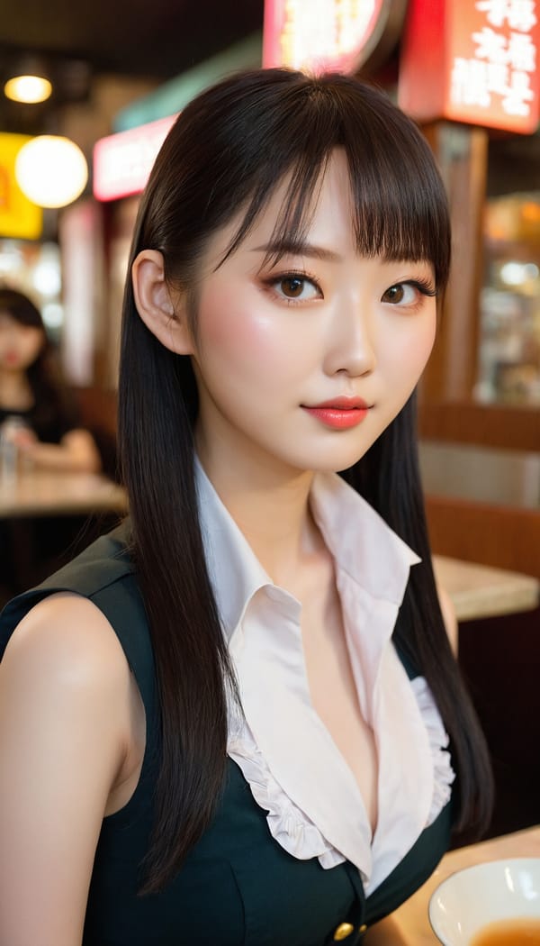 Tags: 21872187, SDXL
{"3": {"inputs": {"seed": 315085642880586, "steps": 32, "cfg": 7.0, "sampler_name": "dpmpp_2m", "scheduler": "karras", "denoise": 1.0, "model": ["27", 0], "positive": ["6", 0], "negative": ["7", 0], "latent_image": ["5", 0]}, "class_type": "KSampler"}, "4": {"inputs": {"ckpt_name": "juggernautxl.safetensors"}, "class_type": "CheckpointLoaderSimple"}, "5": {"inputs": {"width": 768, "height": 1344, "batch_size": 1}, "class_type": "EmptyLatentImage"}, "6": {"inputs": {"text": "18 year old girl, (taiwanese:0.97), (chinese:1.06), (blush:1.06), (double eyelids:0.98), (cute:1.11), (pale skin:1.02), (detailed face:1.14), (eyelashes:1.04), (sexy lips:1.07), (seductive facial expression:1.09), (temptress:1.13), (beautiful eyes:1.13), (idol:1.13), (seductive pose:1.10), (slim:0.96), (in a seductive pose:1.06), (large perky breasts:1.13), (cleavage:0.99), (thigh gap:1.10), (a waitress in uniform:1.08) working at a restaurant, (soft lighting:1.05), (candid cinema:1.01), (skin fuzz:1.03), (natural looking skin:1.07), (portra:1.04), (RAW:1.03), (film:1.03), (detailed skin:1.03), (textured skin:1.06)", "clip": ["27", 1]}, "class_type": "CLIPTextEncode"}, "7": {"inputs": {"text": "(watermark:1.09), (worst quality:1.08), (twisted:1.05), (low resolution:1.14), (distorted:1.09), (open mouth:1.07), (bad hands:1.05)", "clip": ["27", 1]}, "class_type": "CLIPTextEncode"}, "8": {"inputs": {"samples": ["3", 0], "vae": ["4", 2]}, "class_type": "VAEDecode"}, "25": {"inputs": {"lora_name": "nudify_xl.safetensors", "strength_model": 0.02, "strength_clip": 0.04, "model": ["4", 0], "clip": ["4", 1]}, "class_type": "LoraLoader"}, "26": {"inputs": {"lora_name": "shirtlift_SDXL_v2.safetensors", "strength_model": 0.04, "strength_clip": 0.14, "model": ["25", 0], "clip": ["25", 1]}, "class_type": "LoraLoader"}, "27": {"inputs": {"lora_name": "PerfectEyesXL.safetensors", "strength_model": 0.07, "strength_clip": 0.15, "model": ["26", 0], "clip": ["26", 1]}, "class_type": "LoraLoader"}, "30": {"inputs": {"model_name": "4x_NMKD-Superscale-SP_178000_G.pth"}, "class_type": "UpscaleModelLoader"}, "31": {"inputs": {"upscale_model": ["30", 0], "image": ["8", 0]}, "class_type": "ImageUpscaleWithModel"}, "32": {"inputs": {"upscale_method": "lanczos", "scale_by": 0.5, "image": ["31", 0]}, "class_type": "ImageScaleBy"}, "33": {"inputs": {"pixels": ["32", 0], "vae": ["4", 2]}, "class_type": "VAEEncode"}, "34": {"inputs": {"seed": 315085642880586, "steps": 32, "cfg": 7.0, "sampler_name": "dpmpp_2m", "scheduler": "karras", "denoise": 0.3, "model": ["27", 0], "positive": ["6", 0], "negative": ["7", 0], "latent_image": ["33", 0]}, "class_type": "KSampler"}, "36": {"inputs": {"samples": ["34", 0], "vae": ["4", 2]}, "class_type": "VAEDecode"}, "39": {"inputs": {"filename_prefix": "comfyapi-1734584538839", "images": ["36", 0]}, "class_type": "SaveImage"}}