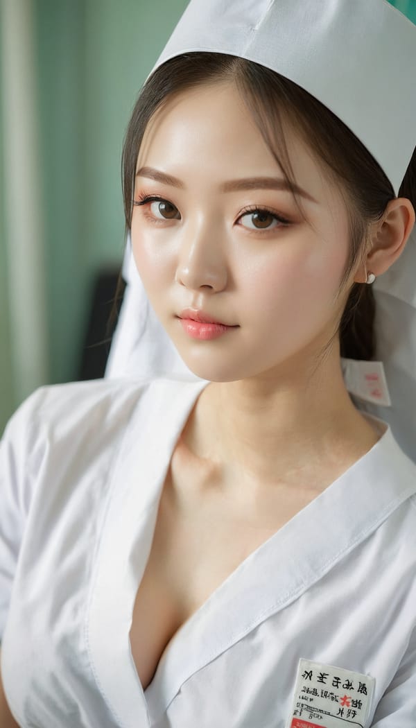 Tags: 21872187, SDXL
{"3": {"inputs": {"seed": 806769626030884, "steps": 32, "cfg": 7.71, "sampler_name": "dpmpp_2m", "scheduler": "karras", "denoise": 1.0, "model": ["27", 0], "positive": ["6", 0], "negative": ["7", 0], "latent_image": ["5", 0]}, "class_type": "KSampler"}, "4": {"inputs": {"ckpt_name": "juggernautxl.safetensors"}, "class_type": "CheckpointLoaderSimple"}, "5": {"inputs": {"width": 768, "height": 1344, "batch_size": 1}, "class_type": "EmptyLatentImage"}, "6": {"inputs": {"text": "20 year old girl, (russian:1.04), (taiwanese:1.04), (seductive facial expression:0.95), (sexy lips:1.01), (idol:1.02), (double eyelids:1.09), (eyelashes:0.99), (detailed face:1.11), (pale skin:1.07), (slim:1.01), (beautiful eyes:0.98), (seductive pose:0.96), (blush:1.04), (temptress:0.95), (cute:1.14), (in a seductive pose:0.98), (large perky breasts:1.04), (cleavage:0.98), (thigh gap:1.08), (nurse in uniform:1.10) working in a hospital ward, (candid cinema:1.01), (skin fuzz:1.05), (textured skin:1.01), (film:1.06), (portra:1.01), (RAW:1.07), (soft lighting:1.01), (detailed skin:1.07)", "clip": ["27", 1]}, "class_type": "CLIPTextEncode"}, "7": {"inputs": {"text": "(watermark:1.08), (low resolution:1.11), (distorted:1.14), (twisted:1.07), (open mouth:1.06), (worst quality:1.13), (bad hands:1.08)", "clip": ["27", 1]}, "class_type": "CLIPTextEncode"}, "8": {"inputs": {"samples": ["3", 0], "vae": ["4", 2]}, "class_type": "VAEDecode"}, "25": {"inputs": {"lora_name": "nudify_xl.safetensors", "strength_model": 0.04, "strength_clip": 0.34, "model": ["4", 0], "clip": ["4", 1]}, "class_type": "LoraLoader"}, "26": {"inputs": {"lora_name": "shirtlift_SDXL_v2.safetensors", "strength_model": 0.13, "strength_clip": 0.13, "model": ["25", 0], "clip": ["25", 1]}, "class_type": "LoraLoader"}, "27": {"inputs": {"lora_name": "PerfectEyesXL.safetensors", "strength_model": 0.09, "strength_clip": 0.11, "model": ["26", 0], "clip": ["26", 1]}, "class_type": "LoraLoader"}, "30": {"inputs": {"model_name": "4x_NMKD-Superscale-SP_178000_G.pth"}, "class_type": "UpscaleModelLoader"}, "31": {"inputs": {"upscale_model": ["30", 0], "image": ["8", 0]}, "class_type": "ImageUpscaleWithModel"}, "32": {"inputs": {"upscale_method": "lanczos", "scale_by": 0.5, "image": ["31", 0]}, "class_type": "ImageScaleBy"}, "33": {"inputs": {"pixels": ["32", 0], "vae": ["4", 2]}, "class_type": "VAEEncode"}, "34": {"inputs": {"seed": 806769626030884, "steps": 32, "cfg": 7.71, "sampler_name": "dpmpp_2m", "scheduler": "karras", "denoise": 0.3, "model": ["27", 0], "positive": ["6", 0], "negative": ["7", 0], "latent_image": ["33", 0]}, "class_type": "KSampler"}, "36": {"inputs": {"samples": ["34", 0], "vae": ["4", 2]}, "class_type": "VAEDecode"}, "39": {"inputs": {"filename_prefix": "comfyapi-1714940735219", "images": ["36", 0]}, "class_type": "SaveImage"}}