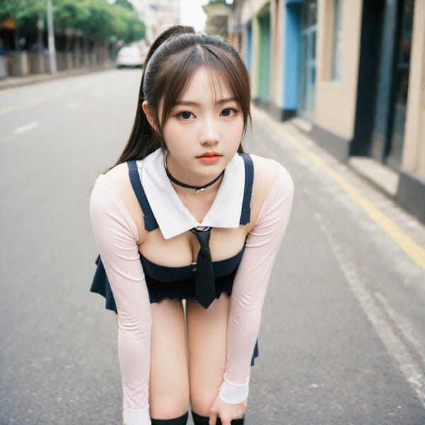 Tags: 21872187, SDXL
{"3": {"inputs": {"seed": 782925110266165, "steps": 64, "cfg": 6.35, "sampler_name": "dpmpp_2m", "scheduler": "karras", "denoise": 1.0, "model": ["27", 0], "positive": ["6", 0], "negative": ["7", 0], "latent_image": ["5", 0]}, "class_type": "KSampler"}, "4": {"inputs": {"ckpt_name": "leosamsHelloworldSDXL_helloworldSDXL32DPO.safetensors"}, "class_type": "CheckpointLoaderSimple"}, "5": {"inputs": {"width": 1024, "height": 1024, "batch_size": 1}, "class_type": "EmptyLatentImage"}, "6": {"inputs": {"text": "20 year old girl, (blush:0.99), (cute:0.95), (temptress:0.96), (slim:1.02), (idol:0.97), (beautiful eyes:0.98), (seductive facial expression:1.09), (double eyelids:1.08), (seductive pose:1.10), (sexy lips:1.02), (detailed face:1.05), (eyelashes:1.09), (pale skin:1.01), (perky ass:1.09), (exposed ass:0.96), (looking back:1.09), (sexy ass:1.08), (thigh gap:1.06), (school uniform:0.97), choker, busy street, (textured skin:1.08), (film:1.08), (detailed skin:1.06), (skin fuzz:1.02), (portra:1.03), (candid cinema:1.01), (soft lighting:1.00), (RAW:1.00), (natural looking skin:1.07)", "clip": ["27", 1]}, "class_type": "CLIPTextEncode"}, "7": {"inputs": {"text": "(low resolution:1.08), (distorted:1.05), (twisted:1.10), (watermark:1.13), (bad hands:1.12), (open mouth:1.12), (worst quality:1.13)", "clip": ["27", 1]}, "class_type": "CLIPTextEncode"}, "8": {"inputs": {"samples": ["3", 0], "vae": ["4", 2]}, "class_type": "VAEDecode"}, "25": {"inputs": {"lora_name": "nudify_xl.safetensors", "strength_model": 0.11, "strength_clip": 0.34, "model": ["4", 0], "clip": ["4", 1]}, "class_type": "LoraLoader"}, "26": {"inputs": {"lora_name": "shirtlift_SDXL_v2.safetensors", "strength_model": 0.13, "strength_clip": 0.16, "model": ["25", 0], "clip": ["25", 1]}, "class_type": "LoraLoader"}, "27": {"inputs": {"lora_name": "PerfectEyesXL.safetensors", "strength_model": 0.11, "strength_clip": 0.16, "model": ["26", 0], "clip": ["26", 1]}, "class_type": "LoraLoader"}, "30": {"inputs": {"model_name": "4x_NMKD-Superscale-SP_178000_G.pth"}, "class_type": "UpscaleModelLoader"}, "31": {"inputs": {"upscale_model": ["30", 0], "image": ["8", 0]}, "class_type": "ImageUpscaleWithModel"}, "32": {"inputs": {"upscale_method": "lanczos", "scale_by": 0.5, "image": ["31", 0]}, "class_type": "ImageScaleBy"}, "33": {"inputs": {"pixels": ["32", 0], "vae": ["4", 2]}, "class_type": "VAEEncode"}, "34": {"inputs": {"seed": 782925110266165, "steps": 64, "cfg": 6.35, "sampler_name": "dpmpp_2m", "scheduler": "karras", "denoise": 0.3, "model": ["27", 0], "positive": ["6", 0], "negative": ["7", 0], "latent_image": ["33", 0]}, "class_type": "KSampler"}, "36": {"inputs": {"samples": ["34", 0], "vae": ["4", 2]}, "class_type": "VAEDecode"}, "39": {"inputs": {"filename_prefix": "comfyapi-1707474742107", "images": ["36", 0]}, "class_type": "SaveImage"}}