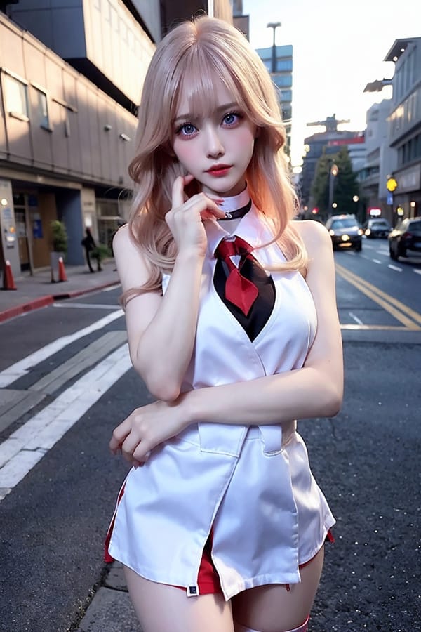Tags: 21872187
<lora:JapaneseDollLikeness_v15:0.80>, <lora:YaeMiko_Test:0.78>, (russian:0.98), (school uniform:0.98), (large breasts:0.96), choker, busy street in urban city, (seductive pose:0.92), extremely detailed eyes, extremely detailed face, (photorealistic:1.00), sexy lips, seductive smile, double eyelids, eyelashes, pale skin, textured skin, sharp, tall, (long slim legs:0.99), delicate and beautiful girl, (dramatic:1.08)
Negative prompt: drawings, sketches, black and white, ugly, disfigured, (worst quality:2.08)
Steps: 32, Sampler: DPM++ 2M Karras, CFG scale: 7.46, Seed: 4218408851, Size: 512x768, Model hash: fc2511737a, Model: chilloutmix_NiPrunedFp32Fix, Seed resize from: -1x-1, Denoising strength: 0.3, Version: v1.2.1, Hires upscale: 2.0, Hires steps: 16, Hires upscaler: ESRGAN_4x