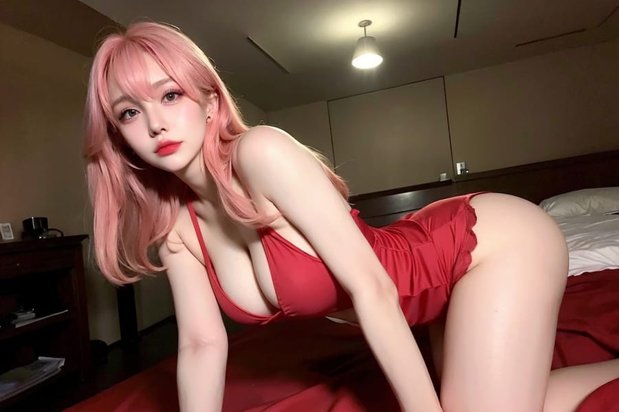 Tags: 21872187
<lora:koreanDollLikeness:0.66>, <lora:YaeMiko_Test:0.61>, (ukrainian:1.09), (low-cut red dress:1.04), hotel ballroom, ceremony, (perky ass:1.20), (exposed ass:1.16), (looking back:1.07), <lora:Addams:0.20>, extremely detailed eyes, extremely detailed face, (photorealistic:1.14), sexy lips, seductive smile, double eyelids, eyelashes, pale skin, perky breasts, full body portrait, textured skin, best quality, hyper realistic, (long slim legs:1.10), (thigh gap:1.09), delicate and beautiful girl, solo, (stunningly attractive:0.98)
Negative prompt: paintings, anime, fat, (worst quality:2.17)
Steps: 32, Sampler: DPM++ 2M Karras, CFG scale: 5.48, Seed: 2944999061, Size: 768x512, Model hash: fc2511737a, Model: chilloutmix_NiPrunedFp32Fix, Seed resize from: -1x-1, Denoising strength: 0.3, Version: v1.2.1, Hires upscale: 2.0, Hires steps: 16, Hires upscaler: ESRGAN_4x