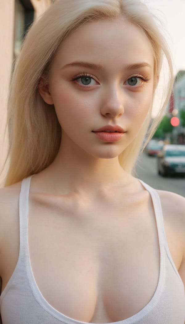 Tags: 21872187, SDXL
{"3": {"inputs": {"seed": 182497064132430, "steps": 64, "cfg": 5.62, "sampler_name": "dpmpp_2m", "scheduler": "karras", "denoise": 1.0, "model": ["27", 0], "positive": ["6", 0], "negative": ["7", 0], "latent_image": ["5", 0]}, "class_type": "KSampler"}, "4": {"inputs": {"ckpt_name": "juggernautxl.safetensors"}, "class_type": "CheckpointLoaderSimple"}, "5": {"inputs": {"width": 768, "height": 1344, "batch_size": 1}, "class_type": "EmptyLatentImage"}, "6": {"inputs": {"text": "18 year old girl, (ukrainian:0.98), (pale skin:1.07), (eyelashes:1.02), (seductive facial expression:1.07), (cute:1.05), (detailed face:0.95), (idol:1.11), (beautiful eyes:0.97), (double eyelids:1.12), (temptress:1.02), (slim:1.13), (blush:1.07), (sexy lips:0.98), (seductive pose:1.14), (perky ass:1.04), (exposed ass:1.00), (looking back:1.14), (sexy ass:1.12), (thigh gap:1.00), (white tanktop:0.99), busy street, (RAW:1.07), (candid cinema:1.08), (skin fuzz:1.07), (textured skin:1.01), (film:1.09), (natural looking skin:1.00), (detailed skin:1.08), (soft lighting:1.06), (portra:1.02)", "clip": ["27", 1]}, "class_type": "CLIPTextEncode"}, "7": {"inputs": {"text": "(open mouth:1.12), (watermark:1.07), (low resolution:1.07), (worst quality:1.05), (distorted:1.07), (bad hands:1.11)", "clip": ["27", 1]}, "class_type": "CLIPTextEncode"}, "8": {"inputs": {"samples": ["3", 0], "vae": ["4", 2]}, "class_type": "VAEDecode"}, "25": {"inputs": {"lora_name": "nudify_xl.safetensors", "strength_model": 0.29, "strength_clip": 0.33, "model": ["4", 0], "clip": ["4", 1]}, "class_type": "LoraLoader"}, "26": {"inputs": {"lora_name": "shirtlift_SDXL_v2.safetensors", "strength_model": 0.06, "strength_clip": 0.02, "model": ["25", 0], "clip": ["25", 1]}, "class_type": "LoraLoader"}, "27": {"inputs": {"lora_name": "PerfectEyesXL.safetensors", "strength_model": 0.0, "strength_clip": 0.15, "model": ["26", 0], "clip": ["26", 1]}, "class_type": "LoraLoader"}, "30": {"inputs": {"model_name": "4x_NMKD-Superscale-SP_178000_G.pth"}, "class_type": "UpscaleModelLoader"}, "31": {"inputs": {"upscale_model": ["30", 0], "image": ["8", 0]}, "class_type": "ImageUpscaleWithModel"}, "32": {"inputs": {"upscale_method": "lanczos", "scale_by": 0.5, "image": ["31", 0]}, "class_type": "ImageScaleBy"}, "33": {"inputs": {"pixels": ["32", 0], "vae": ["4", 2]}, "class_type": "VAEEncode"}, "34": {"inputs": {"seed": 182497064132430, "steps": 64, "cfg": 5.62, "sampler_name": "dpmpp_2m", "scheduler": "karras", "denoise": 0.3, "model": ["27", 0], "positive": ["6", 0], "negative": ["7", 0], "latent_image": ["33", 0]}, "class_type": "KSampler"}, "36": {"inputs": {"samples": ["34", 0], "vae": ["4", 2]}, "class_type": "VAEDecode"}, "39": {"inputs": {"filename_prefix": "comfyapi-1727986707949", "images": ["36", 0]}, "class_type": "SaveImage"}}