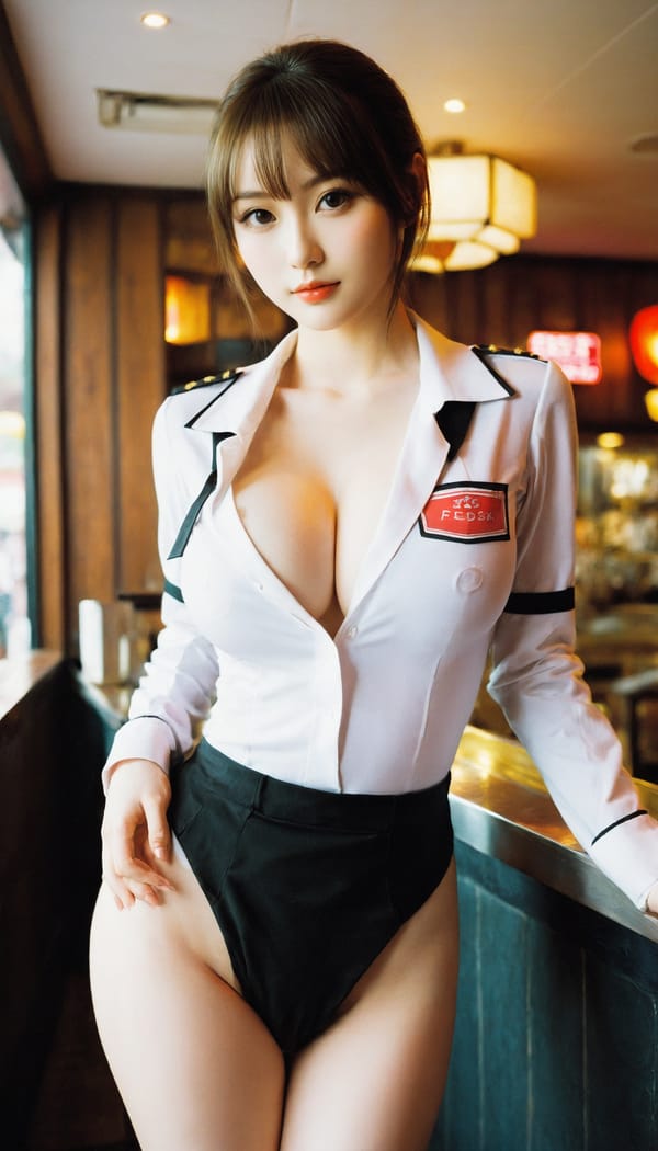 Tags: 21872187, SDXL
{"3": {"inputs": {"seed": 572796926984791, "steps": 64, "cfg": 7.16, "sampler_name": "dpmpp_2m", "scheduler": "karras", "denoise": 1.0, "model": ["27", 0], "positive": ["6", 0], "negative": ["7", 0], "latent_image": ["5", 0]}, "class_type": "KSampler"}, "4": {"inputs": {"ckpt_name": "helloworldxl.safetensors"}, "class_type": "CheckpointLoaderSimple"}, "5": {"inputs": {"width": 768, "height": 1344, "batch_size": 1}, "class_type": "EmptyLatentImage"}, "6": {"inputs": {"text": "21 year old girl, (russian:1.02), (japanese:0.99), (cute:0.96), (sexy lips:1.08), (seductive facial expression:1.09), (seductive pose:1.05), (slim:1.01), (double eyelids:0.96), (eyelashes:0.98), (detailed face:1.07), (blush:1.06), (beautiful eyes:1.05), (pale skin:0.98), (temptress:0.98), (idol:0.95), (in a seductive pose:1.10), (large perky breasts:1.09), (cleavage:1.03), (thigh gap:1.14), (a waitress in uniform:1.11) working at a restaurant, (film:1.06), (natural looking skin:1.06), (textured skin:1.05), (soft lighting:1.05), (detailed skin:1.01), (skin fuzz:1.00), (portra:1.00), (RAW:1.01), (candid cinema:1.03)", "clip": ["27", 1]}, "class_type": "CLIPTextEncode"}, "7": {"inputs": {"text": "(open mouth:1.11), (twisted:1.08), (worst quality:1.11), (distorted:1.09), (low resolution:1.10), (bad hands:1.11), (watermark:1.14)", "clip": ["27", 1]}, "class_type": "CLIPTextEncode"}, "8": {"inputs": {"samples": ["3", 0], "vae": ["4", 2]}, "class_type": "VAEDecode"}, "25": {"inputs": {"lora_name": "nudify_xl.safetensors", "strength_model": 0.31, "strength_clip": 0.03, "model": ["4", 0], "clip": ["4", 1]}, "class_type": "LoraLoader"}, "26": {"inputs": {"lora_name": "shirtlift_SDXL_v2.safetensors", "strength_model": 0.08, "strength_clip": 0.09, "model": ["25", 0], "clip": ["25", 1]}, "class_type": "LoraLoader"}, "27": {"inputs": {"lora_name": "PerfectEyesXL.safetensors", "strength_model": 0.07, "strength_clip": 0.07, "model": ["26", 0], "clip": ["26", 1]}, "class_type": "LoraLoader"}, "30": {"inputs": {"model_name": "4x_NMKD-Superscale-SP_178000_G.pth"}, "class_type": "UpscaleModelLoader"}, "31": {"inputs": {"upscale_model": ["30", 0], "image": ["8", 0]}, "class_type": "ImageUpscaleWithModel"}, "32": {"inputs": {"upscale_method": "lanczos", "scale_by": 0.5, "image": ["31", 0]}, "class_type": "ImageScaleBy"}, "33": {"inputs": {"pixels": ["32", 0], "vae": ["4", 2]}, "class_type": "VAEEncode"}, "34": {"inputs": {"seed": 572796926984791, "steps": 64, "cfg": 7.16, "sampler_name": "dpmpp_2m", "scheduler": "karras", "denoise": 0.3, "model": ["27", 0], "positive": ["6", 0], "negative": ["7", 0], "latent_image": ["33", 0]}, "class_type": "KSampler"}, "36": {"inputs": {"samples": ["34", 0], "vae": ["4", 2]}, "class_type": "VAEDecode"}, "39": {"inputs": {"filename_prefix": "comfyapi-1713271238527", "images": ["36", 0]}, "class_type": "SaveImage"}}