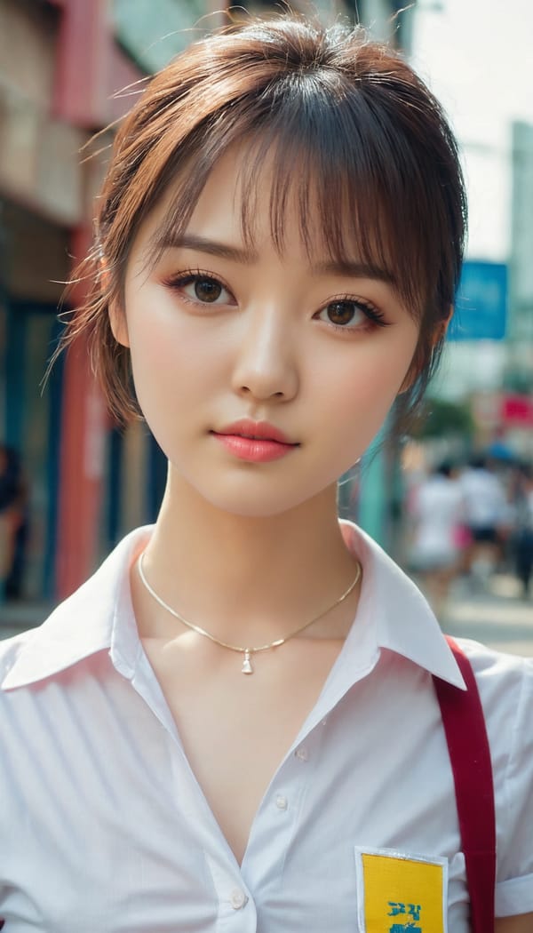 Tags: 21872187, SDXL
{"3": {"inputs": {"seed": 925464254254363, "steps": 32, "cfg": 6.14, "sampler_name": "dpmpp_2m", "scheduler": "karras", "denoise": 1.0, "model": ["27", 0], "positive": ["6", 0], "negative": ["7", 0], "latent_image": ["5", 0]}, "class_type": "KSampler"}, "4": {"inputs": {"ckpt_name": "juggernautxl.safetensors"}, "class_type": "CheckpointLoaderSimple"}, "5": {"inputs": {"width": 768, "height": 1344, "batch_size": 1}, "class_type": "EmptyLatentImage"}, "6": {"inputs": {"text": "25 year old girl, (ukrainian:1.07), (taiwanese:1.03), (double eyelids:1.12), (idol:1.03), (eyelashes:1.05), (seductive facial expression:1.10), (beautiful eyes:0.95), (slim:1.08), (temptress:1.01), (sexy lips:1.13), (blush:1.13), (pale skin:1.05), (seductive pose:0.98), (cute:1.10), (detailed face:0.96), (in a seductive pose:0.97), (large perky breasts:1.03), (cleavage:1.10), (thigh gap:1.13), (school uniform:1.08), choker, busy street, (film:1.06), (RAW:1.01), (textured skin:1.04), (candid cinema:1.08), (soft lighting:1.08), (portra:1.05), (natural looking skin:1.05), (skin fuzz:1.06), (detailed skin:1.09)", "clip": ["27", 1]}, "class_type": "CLIPTextEncode"}, "7": {"inputs": {"text": "(worst quality:1.12), (bad hands:1.14), (distorted:1.11), (open mouth:1.10), (low resolution:1.06), (watermark:1.06), (twisted:1.10)", "clip": ["27", 1]}, "class_type": "CLIPTextEncode"}, "8": {"inputs": {"samples": ["3", 0], "vae": ["4", 2]}, "class_type": "VAEDecode"}, "25": {"inputs": {"lora_name": "nudify_xl.safetensors", "strength_model": 0.27, "strength_clip": 0.24, "model": ["4", 0], "clip": ["4", 1]}, "class_type": "LoraLoader"}, "26": {"inputs": {"lora_name": "shirtlift_SDXL_v2.safetensors", "strength_model": 0.03, "strength_clip": 0.02, "model": ["25", 0], "clip": ["25", 1]}, "class_type": "LoraLoader"}, "27": {"inputs": {"lora_name": "PerfectEyesXL.safetensors", "strength_model": 0.14, "strength_clip": 0.14, "model": ["26", 0], "clip": ["26", 1]}, "class_type": "LoraLoader"}, "30": {"inputs": {"model_name": "4x_NMKD-Superscale-SP_178000_G.pth"}, "class_type": "UpscaleModelLoader"}, "31": {"inputs": {"upscale_model": ["30", 0], "image": ["8", 0]}, "class_type": "ImageUpscaleWithModel"}, "32": {"inputs": {"upscale_method": "lanczos", "scale_by": 0.5, "image": ["31", 0]}, "class_type": "ImageScaleBy"}, "33": {"inputs": {"pixels": ["32", 0], "vae": ["4", 2]}, "class_type": "VAEEncode"}, "34": {"inputs": {"seed": 925464254254363, "steps": 32, "cfg": 6.14, "sampler_name": "dpmpp_2m", "scheduler": "karras", "denoise": 0.3, "model": ["27", 0], "positive": ["6", 0], "negative": ["7", 0], "latent_image": ["33", 0]}, "class_type": "KSampler"}, "36": {"inputs": {"samples": ["34", 0], "vae": ["4", 2]}, "class_type": "VAEDecode"}, "39": {"inputs": {"filename_prefix": "comfyapi-1734834297571", "images": ["36", 0]}, "class_type": "SaveImage"}}