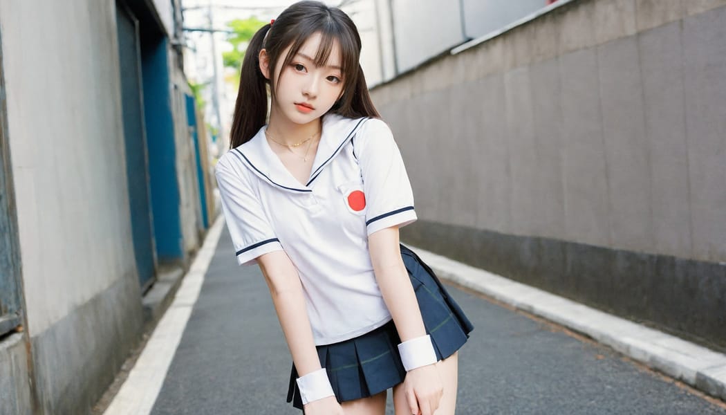 Tags: 21872187, SDXL
{"3": {"inputs": {"seed": 317558328102849, "steps": 32, "cfg": 5.62, "sampler_name": "dpmpp_2m", "scheduler": "karras", "denoise": 1.0, "model": ["27", 0], "positive": ["6", 0], "negative": ["7", 0], "latent_image": ["5", 0]}, "class_type": "KSampler"}, "4": {"inputs": {"ckpt_name": "leosamsHelloworldSDXL_helloworldSDXL32DPO.safetensors"}, "class_type": "CheckpointLoaderSimple"}, "5": {"inputs": {"width": 1344, "height": 768, "batch_size": 1}, "class_type": "EmptyLatentImage"}, "6": {"inputs": {"text": "18 year old girl, (japanese:1.10), (seductive facial expression:1.12), (double eyelids:1.05), (eyelashes:0.95), (idol:1.13), (slim:0.99), (detailed face:1.06), (blush:0.98), (beautiful eyes:1.02), (seductive pose:0.96), (temptress:0.97), (pale skin:1.14), (cute:1.13), (sexy lips:1.04), (perky ass:1.06), (exposed ass:0.98), (looking back:0.98), (sexy ass:1.05), (thigh gap:1.09), (school uniform:0.96), choker, busy street, (portra:1.08), (detailed skin:1.08), (soft lighting:1.01), (natural looking skin:1.06), (candid cinema:1.03), (film:1.02), (textured skin:1.02), (skin fuzz:1.02), (RAW:1.08)", "clip": ["27", 1]}, "class_type": "CLIPTextEncode"}, "7": {"inputs": {"text": "(watermark:1.14), (low resolution:1.05), (twisted:1.10), (distorted:1.13), (worst quality:1.12), (open mouth:1.05), (bad hands:1.05)", "clip": ["27", 1]}, "class_type": "CLIPTextEncode"}, "8": {"inputs": {"samples": ["3", 0], "vae": ["4", 2]}, "class_type": "VAEDecode"}, "25": {"inputs": {"lora_name": "nudify_xl.safetensors", "strength_model": 0.19, "strength_clip": 0.25, "model": ["4", 0], "clip": ["4", 1]}, "class_type": "LoraLoader"}, "26": {"inputs": {"lora_name": "shirtlift_SDXL_v2.safetensors", "strength_model": 0.17, "strength_clip": 0.02, "model": ["25", 0], "clip": ["25", 1]}, "class_type": "LoraLoader"}, "27": {"inputs": {"lora_name": "PerfectEyesXL.safetensors", "strength_model": 0.13, "strength_clip": 0.19, "model": ["26", 0], "clip": ["26", 1]}, "class_type": "LoraLoader"}, "30": {"inputs": {"model_name": "4x_NMKD-Superscale-SP_178000_G.pth"}, "class_type": "UpscaleModelLoader"}, "31": {"inputs": {"upscale_model": ["30", 0], "image": ["8", 0]}, "class_type": "ImageUpscaleWithModel"}, "32": {"inputs": {"upscale_method": "lanczos", "scale_by": 0.5, "image": ["31", 0]}, "class_type": "ImageScaleBy"}, "33": {"inputs": {"pixels": ["32", 0], "vae": ["4", 2]}, "class_type": "VAEEncode"}, "34": {"inputs": {"seed": 317558328102849, "steps": 32, "cfg": 5.62, "sampler_name": "dpmpp_2m", "scheduler": "karras", "denoise": 0.3, "model": ["27", 0], "positive": ["6", 0], "negative": ["7", 0], "latent_image": ["33", 0]}, "class_type": "KSampler"}, "36": {"inputs": {"samples": ["34", 0], "vae": ["4", 2]}, "class_type": "VAEDecode"}, "39": {"inputs": {"filename_prefix": "comfyapi-1708177457301", "images": ["36", 0]}, "class_type": "SaveImage"}}