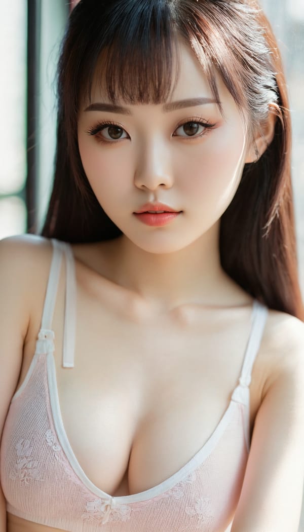 Tags: 21872187, SDXL
{"3": {"inputs": {"seed": 617153330119323, "steps": 32, "cfg": 7.62, "sampler_name": "dpmpp_2m", "scheduler": "karras", "denoise": 1.0, "model": ["27", 0], "positive": ["6", 0], "negative": ["7", 0], "latent_image": ["5", 0]}, "class_type": "KSampler"}, "4": {"inputs": {"ckpt_name": "juggernautxl.safetensors"}, "class_type": "CheckpointLoaderSimple"}, "5": {"inputs": {"width": 768, "height": 1344, "batch_size": 1}, "class_type": "EmptyLatentImage"}, "6": {"inputs": {"text": "26 year old girl, (chinese:1.00), (seductive pose:0.98), (pale skin:1.12), (blush:1.12), (seductive facial expression:0.96), (slim:1.09), (idol:1.10), (temptress:1.05), (detailed face:1.07), (eyelashes:0.96), (sexy lips:0.95), (double eyelids:1.08), (cute:1.03), (beautiful eyes:1.03), (in a seductive pose:1.11), (large perky breasts:1.00), (cleavage:1.06), (thigh gap:1.03), (white tanktop:1.00), busy street, (skin fuzz:1.05), (textured skin:1.05), (RAW:1.02), (soft lighting:1.08), (natural looking skin:1.01), (film:1.05), (portra:1.05), (candid cinema:1.08), (detailed skin:1.05)", "clip": ["27", 1]}, "class_type": "CLIPTextEncode"}, "7": {"inputs": {"text": "(open mouth:1.07), (bad hands:1.08), (watermark:1.11), (low resolution:1.08), (distorted:1.13), (twisted:1.09), (worst quality:1.13)", "clip": ["27", 1]}, "class_type": "CLIPTextEncode"}, "8": {"inputs": {"samples": ["3", 0], "vae": ["4", 2]}, "class_type": "VAEDecode"}, "25": {"inputs": {"lora_name": "nudify_xl.safetensors", "strength_model": 0.06, "strength_clip": 0.36, "model": ["4", 0], "clip": ["4", 1]}, "class_type": "LoraLoader"}, "26": {"inputs": {"lora_name": "shirtlift_SDXL_v2.safetensors", "strength_model": 0.01, "strength_clip": 0.0, "model": ["25", 0], "clip": ["25", 1]}, "class_type": "LoraLoader"}, "27": {"inputs": {"lora_name": "PerfectEyesXL.safetensors", "strength_model": 0.0, "strength_clip": 0.12, "model": ["26", 0], "clip": ["26", 1]}, "class_type": "LoraLoader"}, "30": {"inputs": {"model_name": "4x_NMKD-Superscale-SP_178000_G.pth"}, "class_type": "UpscaleModelLoader"}, "31": {"inputs": {"upscale_model": ["30", 0], "image": ["8", 0]}, "class_type": "ImageUpscaleWithModel"}, "32": {"inputs": {"upscale_method": "lanczos", "scale_by": 0.5, "image": ["31", 0]}, "class_type": "ImageScaleBy"}, "33": {"inputs": {"pixels": ["32", 0], "vae": ["4", 2]}, "class_type": "VAEEncode"}, "34": {"inputs": {"seed": 617153330119323, "steps": 32, "cfg": 7.62, "sampler_name": "dpmpp_2m", "scheduler": "karras", "denoise": 0.3, "model": ["27", 0], "positive": ["6", 0], "negative": ["7", 0], "latent_image": ["33", 0]}, "class_type": "KSampler"}, "36": {"inputs": {"samples": ["34", 0], "vae": ["4", 2]}, "class_type": "VAEDecode"}, "39": {"inputs": {"filename_prefix": "comfyapi-1713326761193", "images": ["36", 0]}, "class_type": "SaveImage"}}