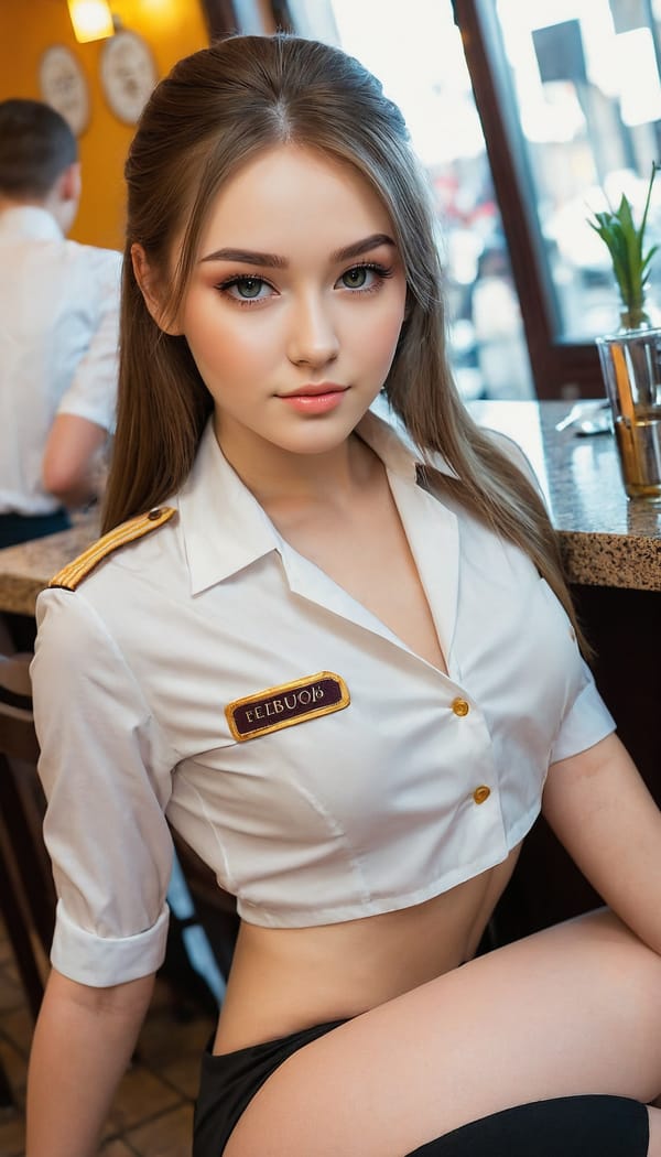 Tags: 21872187, SDXL
{"3": {"inputs": {"seed": 446367140174153, "steps": 64, "cfg": 6.62, "sampler_name": "dpmpp_2m", "scheduler": "karras", "denoise": 1.0, "model": ["27", 0], "positive": ["6", 0], "negative": ["7", 0], "latent_image": ["5", 0]}, "class_type": "KSampler"}, "4": {"inputs": {"ckpt_name": "juggernautXL_v8Rundiffusion.safetensors"}, "class_type": "CheckpointLoaderSimple"}, "5": {"inputs": {"width": 768, "height": 1344, "batch_size": 1}, "class_type": "EmptyLatentImage"}, "6": {"inputs": {"text": "21 year old girl, (russian:1.05), (irish:0.98), (seductive pose:1.01), (blush:0.97), (temptress:1.02), (eyelashes:1.14), (detailed face:1.03), (beautiful eyes:1.05), (cute:1.09), (idol:1.14), (double eyelids:0.96), (sexy lips:1.07), (slim:0.95), (on all fours:1.00), (spreading ass cheeks:1.11), (from behind:0.98), (backboob:1.12), (a waitress in uniform:1.14) working at a restaurant, (RAW:1.00), (portra:1.07), (film:1.04), (candid cinema:1.05), (textured skin:1.07), (natural looking skin:1.09), (soft lighting:1.08), (skin fuzz:1.05), (detailed skin:1.03)", "clip": ["27", 1]}, "class_type": "CLIPTextEncode"}, "7": {"inputs": {"text": "(open mouth:1.11), (twisted:1.10), (worst quality:1.09), (distorted:1.06), (bad hands:1.14), (watermark:1.09), (low resolution:1.06)", "clip": ["27", 1]}, "class_type": "CLIPTextEncode"}, "8": {"inputs": {"samples": ["3", 0], "vae": ["4", 2]}, "class_type": "VAEDecode"}, "25": {"inputs": {"lora_name": "nudify_xl.safetensors", "strength_model": 0.13, "strength_clip": 0.26, "model": ["4", 0], "clip": ["4", 1]}, "class_type": "LoraLoader"}, "26": {"inputs": {"lora_name": "shirtlift_SDXL_v2.safetensors", "strength_model": 0.06, "strength_clip": 0.13, "model": ["25", 0], "clip": ["25", 1]}, "class_type": "LoraLoader"}, "27": {"inputs": {"lora_name": "PerfectEyesXL.safetensors", "strength_model": 0.09, "strength_clip": 0.07, "model": ["26", 0], "clip": ["26", 1]}, "class_type": "LoraLoader"}, "30": {"inputs": {"model_name": "4x_NMKD-Superscale-SP_178000_G.pth"}, "class_type": "UpscaleModelLoader"}, "31": {"inputs": {"upscale_model": ["30", 0], "image": ["8", 0]}, "class_type": "ImageUpscaleWithModel"}, "32": {"inputs": {"upscale_method": "lanczos", "scale_by": 0.5, "image": ["31", 0]}, "class_type": "ImageScaleBy"}, "33": {"inputs": {"pixels": ["32", 0], "vae": ["4", 2]}, "class_type": "VAEEncode"}, "34": {"inputs": {"seed": 446367140174153, "steps": 64, "cfg": 6.62, "sampler_name": "dpmpp_2m", "scheduler": "karras", "denoise": 0.3, "model": ["27", 0], "positive": ["6", 0], "negative": ["7", 0], "latent_image": ["33", 0]}, "class_type": "KSampler"}, "36": {"inputs": {"samples": ["34", 0], "vae": ["4", 2]}, "class_type": "VAEDecode"}, "39": {"inputs": {"filename_prefix": "comfyapi-1708150558674", "images": ["36", 0]}, "class_type": "SaveImage"}}