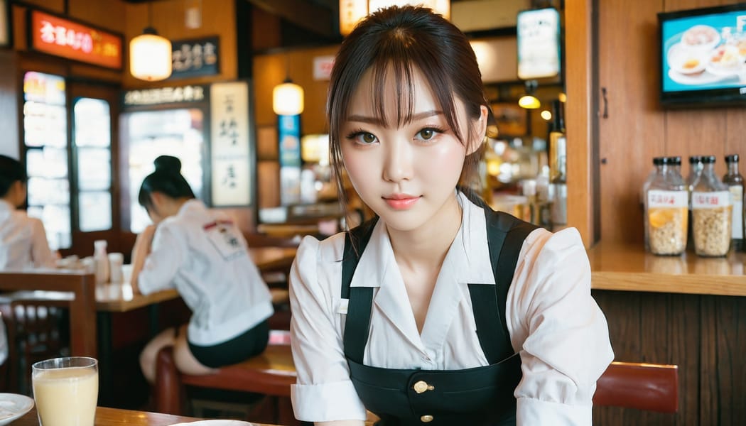 Tags: 21872187, SDXL
{"3": {"inputs": {"seed": 100023879877894, "steps": 32, "cfg": 7.61, "sampler_name": "dpmpp_2m", "scheduler": "karras", "denoise": 1.0, "model": ["27", 0], "positive": ["6", 0], "negative": ["7", 0], "latent_image": ["5", 0]}, "class_type": "KSampler"}, "4": {"inputs": {"ckpt_name": "juggernautxl.safetensors"}, "class_type": "CheckpointLoaderSimple"}, "5": {"inputs": {"width": 1344, "height": 768, "batch_size": 1}, "class_type": "EmptyLatentImage"}, "6": {"inputs": {"text": "23 year old girl, (japanese:1.00), (idol:1.10), (slim:1.11), (detailed face:1.08), (seductive facial expression:1.07), (cute:1.09), (blush:1.03), (double eyelids:1.09), (beautiful eyes:1.14), (sexy lips:1.05), (pale skin:1.06), (seductive pose:1.04), (eyelashes:1.06), (temptress:1.01), (on all fours:1.13), (spreading ass cheeks:1.01), (from behind:0.95), (backboob:0.96), (a waitress in uniform:0.99) working at a restaurant, (detailed skin:1.02), (candid cinema:1.01), (film:1.02), (portra:1.08), (natural looking skin:1.03), (textured skin:1.07), (RAW:1.03), (skin fuzz:1.00), (soft lighting:1.05)", "clip": ["27", 1]}, "class_type": "CLIPTextEncode"}, "7": {"inputs": {"text": "(twisted:1.06), (worst quality:1.05), (distorted:1.09), (bad hands:1.08), (watermark:1.13), (low resolution:1.12), (open mouth:1.06)", "clip": ["27", 1]}, "class_type": "CLIPTextEncode"}, "8": {"inputs": {"samples": ["3", 0], "vae": ["4", 2]}, "class_type": "VAEDecode"}, "25": {"inputs": {"lora_name": "nudify_xl.safetensors", "strength_model": 0.1, "strength_clip": 0.11, "model": ["4", 0], "clip": ["4", 1]}, "class_type": "LoraLoader"}, "26": {"inputs": {"lora_name": "shirtlift_SDXL_v2.safetensors", "strength_model": 0.05, "strength_clip": 0.03, "model": ["25", 0], "clip": ["25", 1]}, "class_type": "LoraLoader"}, "27": {"inputs": {"lora_name": "PerfectEyesXL.safetensors", "strength_model": 0.18, "strength_clip": 0.09, "model": ["26", 0], "clip": ["26", 1]}, "class_type": "LoraLoader"}, "30": {"inputs": {"model_name": "4x_NMKD-Superscale-SP_178000_G.pth"}, "class_type": "UpscaleModelLoader"}, "31": {"inputs": {"upscale_model": ["30", 0], "image": ["8", 0]}, "class_type": "ImageUpscaleWithModel"}, "32": {"inputs": {"upscale_method": "lanczos", "scale_by": 0.5, "image": ["31", 0]}, "class_type": "ImageScaleBy"}, "33": {"inputs": {"pixels": ["32", 0], "vae": ["4", 2]}, "class_type": "VAEEncode"}, "34": {"inputs": {"seed": 100023879877894, "steps": 32, "cfg": 7.61, "sampler_name": "dpmpp_2m", "scheduler": "karras", "denoise": 0.3, "model": ["27", 0], "positive": ["6", 0], "negative": ["7", 0], "latent_image": ["33", 0]}, "class_type": "KSampler"}, "36": {"inputs": {"samples": ["34", 0], "vae": ["4", 2]}, "class_type": "VAEDecode"}, "39": {"inputs": {"filename_prefix": "comfyapi-1732396456136", "images": ["36", 0]}, "class_type": "SaveImage"}}