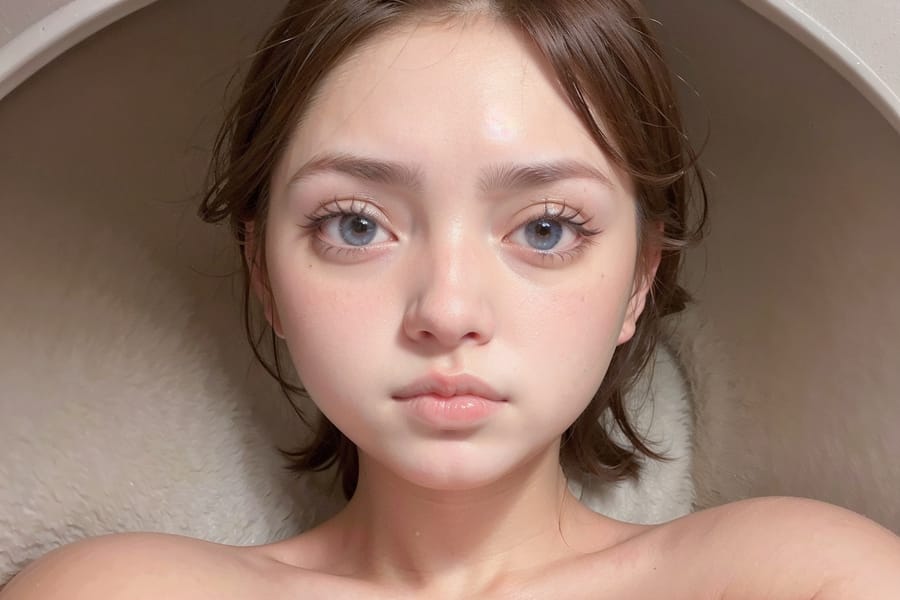 Tags: 21872187
<lora:taiwanDollLikeness_v20:0.22>, (soaking in bathtub:0.94), <lora:shirtliftv3:0.84>, <lora:breastinClass:0.64>, extremely detailed eyes, extremely detailed face, cute, (photorealistic:1.14), double eyelids, eyelashes, pale skin, perky breasts, textured skin, 4K, RAW, best quality, sharp, blush, 1girl, solo, (stunningly attractive:1.07)
Negative prompt: drawings, sketches, paintings, fat, (worst quality:2.13)
Steps: 32, Sampler: DPM++ 2M Karras, CFG scale: 5.75, Seed: 1060005951, Size: 768x512, Model hash: fc2511737a, Model: chilloutmix_NiPrunedFp32Fix, Seed resize from: -1x-1, Denoising strength: 0.45, Version: v1.2.1, Hires upscale: 2.0, Hires steps: 16, Hires upscaler: ESRGAN_4x