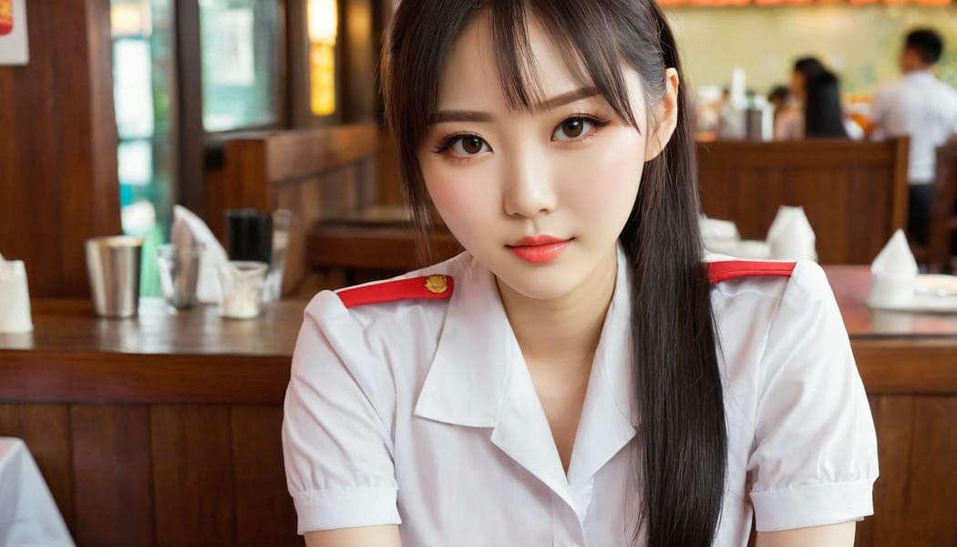 Tags: 21872187, SDXL
{"3": {"inputs": {"seed": 426715767806664, "steps": 32, "cfg": 5.57, "sampler_name": "dpmpp_2m", "scheduler": "karras", "denoise": 1.0, "model": ["27", 0], "positive": ["6", 0], "negative": ["7", 0], "latent_image": ["5", 0]}, "class_type": "KSampler"}, "4": {"inputs": {"ckpt_name": "juggernautxl.safetensors"}, "class_type": "CheckpointLoaderSimple"}, "5": {"inputs": {"width": 1344, "height": 768, "batch_size": 1}, "class_type": "EmptyLatentImage"}, "6": {"inputs": {"text": "25 year old girl, (chinese:0.95), (sexy lips:1.07), (detailed face:1.06), (seductive facial expression:0.99), (idol:1.05), (beautiful eyes:1.03), (cute:1.04), (eyelashes:1.03), (temptress:1.02), (slim:1.06), (seductive pose:1.05), (pale skin:0.96), (blush:0.96), (double eyelids:1.10), (in a seductive pose:1.08), (large perky breasts:1.03), (cleavage:1.02), (thigh gap:1.14), (a waitress in uniform:1.13) working at a restaurant, (RAW:1.09), (skin fuzz:1.07), (soft lighting:1.08), (detailed skin:1.06), (natural looking skin:1.05), (portra:1.07), (candid cinema:1.00), (film:1.07), (textured skin:1.07)", "clip": ["27", 1]}, "class_type": "CLIPTextEncode"}, "7": {"inputs": {"text": "(bad hands:1.07), (worst quality:1.08), (watermark:1.09), (open mouth:1.11), (distorted:1.05), (twisted:1.14), (low resolution:1.05)", "clip": ["27", 1]}, "class_type": "CLIPTextEncode"}, "8": {"inputs": {"samples": ["3", 0], "vae": ["4", 2]}, "class_type": "VAEDecode"}, "25": {"inputs": {"lora_name": "nudify_xl.safetensors", "strength_model": 0.22, "strength_clip": 0.02, "model": ["4", 0], "clip": ["4", 1]}, "class_type": "LoraLoader"}, "26": {"inputs": {"lora_name": "shirtlift_SDXL_v2.safetensors", "strength_model": 0.06, "strength_clip": 0.15, "model": ["25", 0], "clip": ["25", 1]}, "class_type": "LoraLoader"}, "27": {"inputs": {"lora_name": "PerfectEyesXL.safetensors", "strength_model": 0.1, "strength_clip": 0.02, "model": ["26", 0], "clip": ["26", 1]}, "class_type": "LoraLoader"}, "30": {"inputs": {"model_name": "4x_NMKD-Superscale-SP_178000_G.pth"}, "class_type": "UpscaleModelLoader"}, "31": {"inputs": {"upscale_model": ["30", 0], "image": ["8", 0]}, "class_type": "ImageUpscaleWithModel"}, "32": {"inputs": {"upscale_method": "lanczos", "scale_by": 0.5, "image": ["31", 0]}, "class_type": "ImageScaleBy"}, "33": {"inputs": {"pixels": ["32", 0], "vae": ["4", 2]}, "class_type": "VAEEncode"}, "34": {"inputs": {"seed": 426715767806664, "steps": 32, "cfg": 5.57, "sampler_name": "dpmpp_2m", "scheduler": "karras", "denoise": 0.3, "model": ["27", 0], "positive": ["6", 0], "negative": ["7", 0], "latent_image": ["33", 0]}, "class_type": "KSampler"}, "36": {"inputs": {"samples": ["34", 0], "vae": ["4", 2]}, "class_type": "VAEDecode"}, "39": {"inputs": {"filename_prefix": "comfyapi-1716220866968", "images": ["36", 0]}, "class_type": "SaveImage"}}