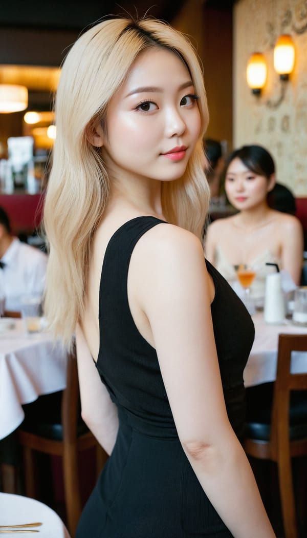 Tags: 21872187, SDXL
{"3": {"inputs": {"seed": 714210014742635, "steps": 32, "cfg": 7.05, "sampler_name": "dpmpp_2m", "scheduler": "karras", "denoise": 1.0, "model": ["27", 0], "positive": ["6", 0], "negative": ["7", 0], "latent_image": ["5", 0]}, "class_type": "KSampler"}, "4": {"inputs": {"ckpt_name": "juggernautxl.safetensors"}, "class_type": "CheckpointLoaderSimple"}, "5": {"inputs": {"width": 768, "height": 1344, "batch_size": 1}, "class_type": "EmptyLatentImage"}, "6": {"inputs": {"text": "23 year old girl, (taiwanese:0.98), (ukrainian:1.04), (seductive facial expression:0.97), (seductive pose:1.10), (pale skin:1.14), (sexy lips:1.14), (slim:0.96), (beautiful eyes:1.02), (detailed face:1.00), (cute:1.01), (double eyelids:0.98), (temptress:1.09), (idol:0.97), (blush:1.08), (eyelashes:1.07), (perky ass:1.09), (exposed ass:1.03), (looking back:1.03), (sexy ass:1.04), (thigh gap:1.04), (wearing a little black dress:1.02) at a fine dining restaurant, (candid cinema:1.02), (natural looking skin:1.02), (soft lighting:1.06), (detailed skin:1.05), (skin fuzz:1.05), (film:1.01), (RAW:1.04), (portra:1.04), (textured skin:1.08)", "clip": ["27", 1]}, "class_type": "CLIPTextEncode"}, "7": {"inputs": {"text": "(worst quality:1.13), (distorted:1.07), (twisted:1.14), (open mouth:1.06), (low resolution:1.06), (bad hands:1.13)", "clip": ["27", 1]}, "class_type": "CLIPTextEncode"}, "8": {"inputs": {"samples": ["3", 0], "vae": ["4", 2]}, "class_type": "VAEDecode"}, "25": {"inputs": {"lora_name": "nudify_xl.safetensors", "strength_model": 0.03, "strength_clip": 0.0, "model": ["4", 0], "clip": ["4", 1]}, "class_type": "LoraLoader"}, "26": {"inputs": {"lora_name": "shirtlift_SDXL_v2.safetensors", "strength_model": 0.16, "strength_clip": 0.0, "model": ["25", 0], "clip": ["25", 1]}, "class_type": "LoraLoader"}, "27": {"inputs": {"lora_name": "PerfectEyesXL.safetensors", "strength_model": 0.0, "strength_clip": 0.11, "model": ["26", 0], "clip": ["26", 1]}, "class_type": "LoraLoader"}, "30": {"inputs": {"model_name": "4x_NMKD-Superscale-SP_178000_G.pth"}, "class_type": "UpscaleModelLoader"}, "31": {"inputs": {"upscale_model": ["30", 0], "image": ["8", 0]}, "class_type": "ImageUpscaleWithModel"}, "32": {"inputs": {"upscale_method": "lanczos", "scale_by": 0.5, "image": ["31", 0]}, "class_type": "ImageScaleBy"}, "33": {"inputs": {"pixels": ["32", 0], "vae": ["4", 2]}, "class_type": "VAEEncode"}, "34": {"inputs": {"seed": 714210014742635, "steps": 32, "cfg": 7.05, "sampler_name": "dpmpp_2m", "scheduler": "karras", "denoise": 0.3, "model": ["27", 0], "positive": ["6", 0], "negative": ["7", 0], "latent_image": ["33", 0]}, "class_type": "KSampler"}, "36": {"inputs": {"samples": ["34", 0], "vae": ["4", 2]}, "class_type": "VAEDecode"}, "39": {"inputs": {"filename_prefix": "comfyapi-1716103282063", "images": ["36", 0]}, "class_type": "SaveImage"}}