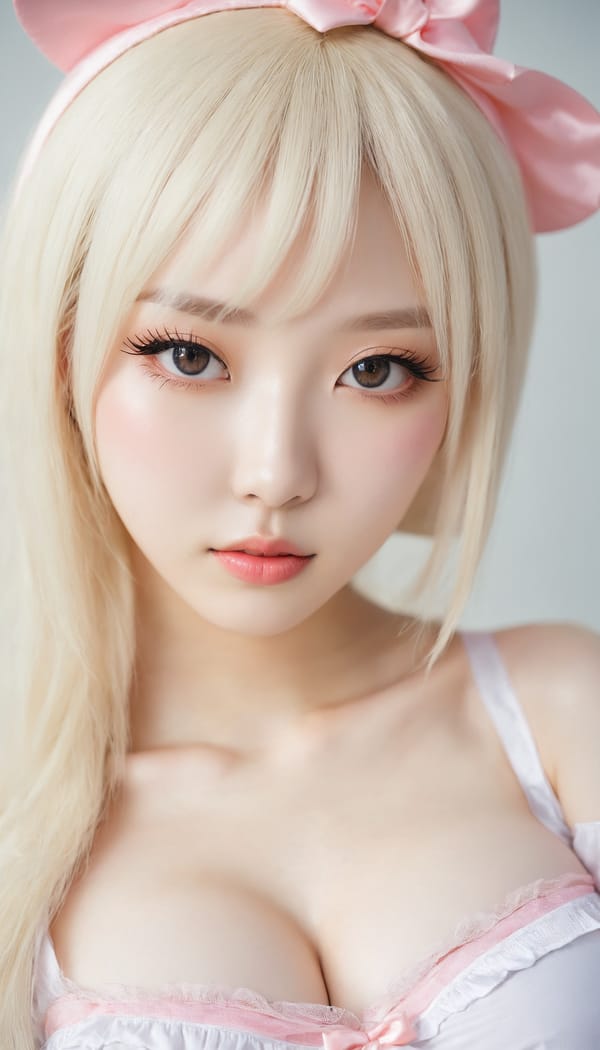 Tags: 21872187, SDXL
{"3": {"inputs": {"seed": 554459796314652, "steps": 32, "cfg": 6.06, "sampler_name": "dpmpp_2m", "scheduler": "karras", "denoise": 1.0, "model": ["27", 0], "positive": ["6", 0], "negative": ["7", 0], "latent_image": ["5", 0]}, "class_type": "KSampler"}, "4": {"inputs": {"ckpt_name": "juggernautxl.safetensors"}, "class_type": "CheckpointLoaderSimple"}, "5": {"inputs": {"width": 768, "height": 1344, "batch_size": 1}, "class_type": "EmptyLatentImage"}, "6": {"inputs": {"text": "18 year old girl, (russian:1.04), (chinese:1.09), (korean:1.10), (idol:1.05), (pale skin:1.10), (slim:1.07), (blush:1.07), (eyelashes:0.96), (cute:1.11), (beautiful eyes:0.96), (sexy lips:1.04), (seductive pose:1.03), (detailed face:1.08), (double eyelids:0.98), (in a seductive pose:0.97), (large perky breasts:1.01), (cleavage:1.09), (thigh gap:1.09), (in a cosplay:1.05) at comiket posing for camera, (textured skin:1.06), (soft lighting:1.06), (RAW:1.07), (candid cinema:1.06), (skin fuzz:1.01), (natural looking skin:1.05), (film:1.04), (detailed skin:1.01), (portra:1.02)", "clip": ["27", 1]}, "class_type": "CLIPTextEncode"}, "7": {"inputs": {"text": "(watermark:1.05), (distorted:1.08), (twisted:1.08), (open mouth:1.10), (bad hands:1.06), (worst quality:1.05), (low resolution:1.10)", "clip": ["27", 1]}, "class_type": "CLIPTextEncode"}, "8": {"inputs": {"samples": ["3", 0], "vae": ["4", 2]}, "class_type": "VAEDecode"}, "25": {"inputs": {"lora_name": "nudify_xl.safetensors", "strength_model": 0.08, "strength_clip": 0.36, "model": ["4", 0], "clip": ["4", 1]}, "class_type": "LoraLoader"}, "26": {"inputs": {"lora_name": "shirtlift_SDXL_v2.safetensors", "strength_model": 0.07, "strength_clip": 0.05, "model": ["25", 0], "clip": ["25", 1]}, "class_type": "LoraLoader"}, "27": {"inputs": {"lora_name": "PerfectEyesXL.safetensors", "strength_model": 0.06, "strength_clip": 0.16, "model": ["26", 0], "clip": ["26", 1]}, "class_type": "LoraLoader"}, "30": {"inputs": {"model_name": "4x_NMKD-Superscale-SP_178000_G.pth"}, "class_type": "UpscaleModelLoader"}, "31": {"inputs": {"upscale_model": ["30", 0], "image": ["8", 0]}, "class_type": "ImageUpscaleWithModel"}, "32": {"inputs": {"upscale_method": "lanczos", "scale_by": 0.5, "image": ["31", 0]}, "class_type": "ImageScaleBy"}, "33": {"inputs": {"pixels": ["32", 0], "vae": ["4", 2]}, "class_type": "VAEEncode"}, "34": {"inputs": {"seed": 554459796314652, "steps": 32, "cfg": 6.06, "sampler_name": "dpmpp_2m", "scheduler": "karras", "denoise": 0.3, "model": ["27", 0], "positive": ["6", 0], "negative": ["7", 0], "latent_image": ["33", 0]}, "class_type": "KSampler"}, "36": {"inputs": {"samples": ["34", 0], "vae": ["4", 2]}, "class_type": "VAEDecode"}, "39": {"inputs": {"filename_prefix": "comfyapi-1723745086921", "images": ["36", 0]}, "class_type": "SaveImage"}}