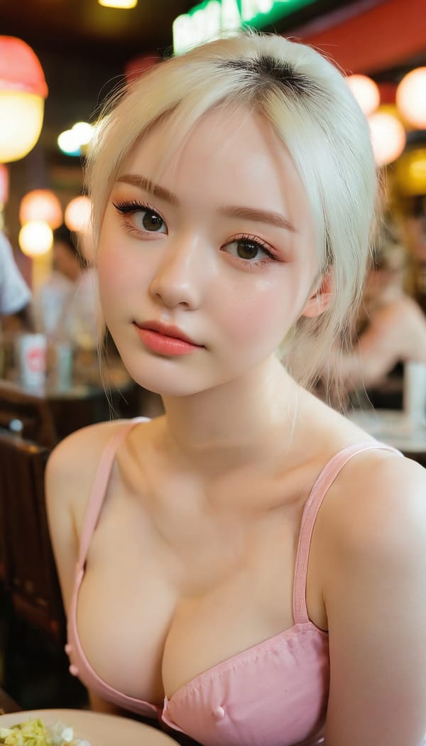 Tags: 21872187, SDXL
{"3": {"inputs": {"seed": 505286653392799, "steps": 32, "cfg": 6.76, "sampler_name": "dpmpp_2m", "scheduler": "karras", "denoise": 1.0, "model": ["27", 0], "positive": ["6", 0], "negative": ["7", 0], "latent_image": ["5", 0]}, "class_type": "KSampler"}, "4": {"inputs": {"ckpt_name": "juggernautxl.safetensors"}, "class_type": "CheckpointLoaderSimple"}, "5": {"inputs": {"width": 768, "height": 1344, "batch_size": 1}, "class_type": "EmptyLatentImage"}, "6": {"inputs": {"text": "19 year old girl, (cute:0.99), (slim:1.06), (pale skin:1.10), (blush:1.06), (double eyelids:1.09), (seductive facial expression:1.13), (beautiful eyes:0.97), (idol:1.01), (temptress:1.07), (sexy lips:0.98), (eyelashes:0.97), (seductive pose:1.03), (on all fours:1.03), (spreading ass cheeks:1.11), (from behind:1.04), (backboob:1.01), (a waitress in uniform:1.10) working at a restaurant, (candid cinema:1.00), (natural looking skin:1.02), (soft lighting:1.04), (skin fuzz:1.09), (textured skin:1.08), (film:1.04), (RAW:1.08), (portra:1.00), (detailed skin:1.01)", "clip": ["27", 1]}, "class_type": "CLIPTextEncode"}, "7": {"inputs": {"text": "(twisted:1.07), (bad hands:1.06), (watermark:1.13), (open mouth:1.05), (distorted:1.10), (worst quality:1.13), (low resolution:1.08)", "clip": ["27", 1]}, "class_type": "CLIPTextEncode"}, "8": {"inputs": {"samples": ["3", 0], "vae": ["4", 2]}, "class_type": "VAEDecode"}, "25": {"inputs": {"lora_name": "nudify_xl.safetensors", "strength_model": 0.36, "strength_clip": 0.14, "model": ["4", 0], "clip": ["4", 1]}, "class_type": "LoraLoader"}, "26": {"inputs": {"lora_name": "shirtlift_SDXL_v2.safetensors", "strength_model": 0.01, "strength_clip": 0.14, "model": ["25", 0], "clip": ["25", 1]}, "class_type": "LoraLoader"}, "27": {"inputs": {"lora_name": "PerfectEyesXL.safetensors", "strength_model": 0.14, "strength_clip": 0.19, "model": ["26", 0], "clip": ["26", 1]}, "class_type": "LoraLoader"}, "30": {"inputs": {"model_name": "4x_NMKD-Superscale-SP_178000_G.pth"}, "class_type": "UpscaleModelLoader"}, "31": {"inputs": {"upscale_model": ["30", 0], "image": ["8", 0]}, "class_type": "ImageUpscaleWithModel"}, "32": {"inputs": {"upscale_method": "lanczos", "scale_by": 0.5, "image": ["31", 0]}, "class_type": "ImageScaleBy"}, "33": {"inputs": {"pixels": ["32", 0], "vae": ["4", 2]}, "class_type": "VAEEncode"}, "34": {"inputs": {"seed": 505286653392799, "steps": 32, "cfg": 6.76, "sampler_name": "dpmpp_2m", "scheduler": "karras", "denoise": 0.3, "model": ["27", 0], "positive": ["6", 0], "negative": ["7", 0], "latent_image": ["33", 0]}, "class_type": "KSampler"}, "36": {"inputs": {"samples": ["34", 0], "vae": ["4", 2]}, "class_type": "VAEDecode"}, "39": {"inputs": {"filename_prefix": "comfyapi-1716826421512", "images": ["36", 0]}, "class_type": "SaveImage"}}