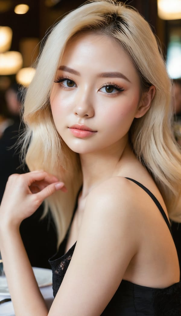 Tags: 21872187, SDXL
{"3": {"inputs": {"seed": 142753345669429, "steps": 64, "cfg": 7.74, "sampler_name": "dpmpp_2m", "scheduler": "karras", "denoise": 1.0, "model": ["27", 0], "positive": ["6", 0], "negative": ["7", 0], "latent_image": ["5", 0]}, "class_type": "KSampler"}, "4": {"inputs": {"ckpt_name": "juggernautxl.safetensors"}, "class_type": "CheckpointLoaderSimple"}, "5": {"inputs": {"width": 768, "height": 1344, "batch_size": 1}, "class_type": "EmptyLatentImage"}, "6": {"inputs": {"text": "26 year old girl, (blush:1.12), (sexy lips:1.04), (temptress:1.04), (beautiful eyes:1.02), (seductive facial expression:1.14), (slim:0.98), (detailed face:1.05), (idol:1.00), (seductive pose:0.96), (eyelashes:1.10), (double eyelids:0.99), (pale skin:0.96), (perky ass:1.00), (exposed ass:1.05), (looking back:1.04), (sexy ass:1.09), (thigh gap:0.98), (wearing a little black dress:1.02) at a fine dining restaurant, (candid cinema:1.09), (natural looking skin:1.04), (skin fuzz:1.03), (film:1.04), (textured skin:1.02), (RAW:1.08), (detailed skin:1.05), (soft lighting:1.06), (portra:1.06)", "clip": ["27", 1]}, "class_type": "CLIPTextEncode"}, "7": {"inputs": {"text": "(low resolution:1.07), (worst quality:1.12), (watermark:1.14), (bad hands:1.11), (open mouth:1.10), (twisted:1.08), (distorted:1.05)", "clip": ["27", 1]}, "class_type": "CLIPTextEncode"}, "8": {"inputs": {"samples": ["3", 0], "vae": ["4", 2]}, "class_type": "VAEDecode"}, "25": {"inputs": {"lora_name": "nudify_xl.safetensors", "strength_model": 0.14, "strength_clip": 0.29, "model": ["4", 0], "clip": ["4", 1]}, "class_type": "LoraLoader"}, "26": {"inputs": {"lora_name": "shirtlift_SDXL_v2.safetensors", "strength_model": 0.08, "strength_clip": 0.03, "model": ["25", 0], "clip": ["25", 1]}, "class_type": "LoraLoader"}, "27": {"inputs": {"lora_name": "PerfectEyesXL.safetensors", "strength_model": 0.11, "strength_clip": 0.1, "model": ["26", 0], "clip": ["26", 1]}, "class_type": "LoraLoader"}, "30": {"inputs": {"model_name": "4x_NMKD-Superscale-SP_178000_G.pth"}, "class_type": "UpscaleModelLoader"}, "31": {"inputs": {"upscale_model": ["30", 0], "image": ["8", 0]}, "class_type": "ImageUpscaleWithModel"}, "32": {"inputs": {"upscale_method": "lanczos", "scale_by": 0.5, "image": ["31", 0]}, "class_type": "ImageScaleBy"}, "33": {"inputs": {"pixels": ["32", 0], "vae": ["4", 2]}, "class_type": "VAEEncode"}, "34": {"inputs": {"seed": 142753345669429, "steps": 64, "cfg": 7.74, "sampler_name": "dpmpp_2m", "scheduler": "karras", "denoise": 0.3, "model": ["27", 0], "positive": ["6", 0], "negative": ["7", 0], "latent_image": ["33", 0]}, "class_type": "KSampler"}, "36": {"inputs": {"samples": ["34", 0], "vae": ["4", 2]}, "class_type": "VAEDecode"}, "39": {"inputs": {"filename_prefix": "comfyapi-1716117845050", "images": ["36", 0]}, "class_type": "SaveImage"}}