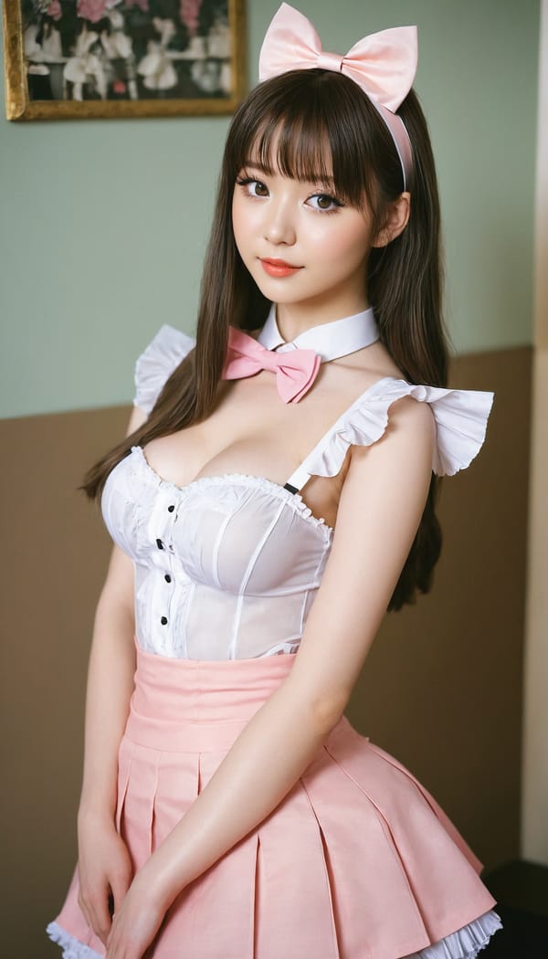 Tags: 21872187, SDXL
{"3": {"inputs": {"seed": 925158877442467, "steps": 32, "cfg": 7.2, "sampler_name": "dpmpp_2m", "scheduler": "karras", "denoise": 1.0, "model": ["27", 0], "positive": ["6", 0], "negative": ["7", 0], "latent_image": ["5", 0]}, "class_type": "KSampler"}, "4": {"inputs": {"ckpt_name": "juggernautxl.safetensors"}, "class_type": "CheckpointLoaderSimple"}, "5": {"inputs": {"width": 768, "height": 1344, "batch_size": 1}, "class_type": "EmptyLatentImage"}, "6": {"inputs": {"text": "21 year old girl, (cute:0.95), (seductive facial expression:1.10), (temptress:1.02), (slim:1.02), (beautiful eyes:0.95), (blush:1.10), (double eyelids:1.05), (pale skin:0.98), (detailed face:1.00), (seductive pose:1.11), (eyelashes:1.13), (sexy lips:1.14), (idol:1.07), (on all fours:1.02), (spreading ass cheeks:1.05), (from behind:0.96), (backboob:1.05), in a (skimpy maid costume:0.97) working at a maid cafe, choker, bowtie, headband, pleated skirt, (RAW:1.01), (textured skin:1.07), (film:1.09), (candid cinema:1.07), (natural looking skin:1.08), (detailed skin:1.04), (soft lighting:1.00), (skin fuzz:1.00), (portra:1.05)", "clip": ["27", 1]}, "class_type": "CLIPTextEncode"}, "7": {"inputs": {"text": "(bad hands:1.06), (worst quality:1.11), (low resolution:1.05), (distorted:1.08), (twisted:1.06), (open mouth:1.10), (watermark:1.05)", "clip": ["27", 1]}, "class_type": "CLIPTextEncode"}, "8": {"inputs": {"samples": ["3", 0], "vae": ["4", 2]}, "class_type": "VAEDecode"}, "25": {"inputs": {"lora_name": "nudify_xl.safetensors", "strength_model": 0.14, "strength_clip": 0.07, "model": ["4", 0], "clip": ["4", 1]}, "class_type": "LoraLoader"}, "26": {"inputs": {"lora_name": "shirtlift_SDXL_v2.safetensors", "strength_model": 0.02, "strength_clip": 0.07, "model": ["25", 0], "clip": ["25", 1]}, "class_type": "LoraLoader"}, "27": {"inputs": {"lora_name": "PerfectEyesXL.safetensors", "strength_model": 0.1, "strength_clip": 0.03, "model": ["26", 0], "clip": ["26", 1]}, "class_type": "LoraLoader"}, "30": {"inputs": {"model_name": "4x_NMKD-Superscale-SP_178000_G.pth"}, "class_type": "UpscaleModelLoader"}, "31": {"inputs": {"upscale_model": ["30", 0], "image": ["8", 0]}, "class_type": "ImageUpscaleWithModel"}, "32": {"inputs": {"upscale_method": "lanczos", "scale_by": 0.5, "image": ["31", 0]}, "class_type": "ImageScaleBy"}, "33": {"inputs": {"pixels": ["32", 0], "vae": ["4", 2]}, "class_type": "VAEEncode"}, "34": {"inputs": {"seed": 925158877442467, "steps": 32, "cfg": 7.2, "sampler_name": "dpmpp_2m", "scheduler": "karras", "denoise": 0.3, "model": ["27", 0], "positive": ["6", 0], "negative": ["7", 0], "latent_image": ["33", 0]}, "class_type": "KSampler"}, "36": {"inputs": {"samples": ["34", 0], "vae": ["4", 2]}, "class_type": "VAEDecode"}, "39": {"inputs": {"filename_prefix": "comfyapi-1724544243021", "images": ["36", 0]}, "class_type": "SaveImage"}}