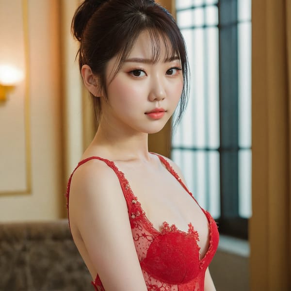 Tags: 21872187, SDXL
{"3": {"inputs": {"seed": 989695802417381, "steps": 32, "cfg": 6.24, "sampler_name": "dpmpp_2m", "scheduler": "karras", "denoise": 1.0, "model": ["27", 0], "positive": ["6", 0], "negative": ["7", 0], "latent_image": ["5", 0]}, "class_type": "KSampler"}, "4": {"inputs": {"ckpt_name": "juggernautxl.safetensors"}, "class_type": "CheckpointLoaderSimple"}, "5": {"inputs": {"width": 1024, "height": 1024, "batch_size": 1}, "class_type": "EmptyLatentImage"}, "6": {"inputs": {"text": "21 year old girl, (japanese:1.05), (korean:1.14), (detailed face:1.12), (pale skin:1.01), (temptress:1.03), (double eyelids:0.96), (seductive facial expression:1.01), (beautiful eyes:1.01), (seductive pose:1.05), (idol:1.01), (blush:1.04), (cute:1.00), (eyelashes:1.05), (slim:1.01), (sexy lips:1.09), (perky ass:1.11), (exposed ass:1.01), (looking back:1.08), (sexy ass:1.00), (thigh gap:1.09), (wearing a low-cut red dress:1.14) at a ballroom, (textured skin:1.07), (RAW:1.05), (film:1.02), (detailed skin:1.08), (soft lighting:1.07), (portra:1.07), (skin fuzz:1.00), (natural looking skin:1.08), (candid cinema:1.06)", "clip": ["27", 1]}, "class_type": "CLIPTextEncode"}, "7": {"inputs": {"text": "(open mouth:1.07), (low resolution:1.05), (twisted:1.11), (worst quality:1.08), (watermark:1.05), (distorted:1.07), (bad hands:1.11)", "clip": ["27", 1]}, "class_type": "CLIPTextEncode"}, "8": {"inputs": {"samples": ["3", 0], "vae": ["4", 2]}, "class_type": "VAEDecode"}, "25": {"inputs": {"lora_name": "nudify_xl.safetensors", "strength_model": 0.09, "strength_clip": 0.03, "model": ["4", 0], "clip": ["4", 1]}, "class_type": "LoraLoader"}, "26": {"inputs": {"lora_name": "shirtlift_SDXL_v2.safetensors", "strength_model": 0.07, "strength_clip": 0.1, "model": ["25", 0], "clip": ["25", 1]}, "class_type": "LoraLoader"}, "27": {"inputs": {"lora_name": "PerfectEyesXL.safetensors", "strength_model": 0.17, "strength_clip": 0.05, "model": ["26", 0], "clip": ["26", 1]}, "class_type": "LoraLoader"}, "30": {"inputs": {"model_name": "4x_NMKD-Superscale-SP_178000_G.pth"}, "class_type": "UpscaleModelLoader"}, "31": {"inputs": {"upscale_model": ["30", 0], "image": ["8", 0]}, "class_type": "ImageUpscaleWithModel"}, "32": {"inputs": {"upscale_method": "lanczos", "scale_by": 0.5, "image": ["31", 0]}, "class_type": "ImageScaleBy"}, "33": {"inputs": {"pixels": ["32", 0], "vae": ["4", 2]}, "class_type": "VAEEncode"}, "34": {"inputs": {"seed": 989695802417381, "steps": 32, "cfg": 6.24, "sampler_name": "dpmpp_2m", "scheduler": "karras", "denoise": 0.3, "model": ["27", 0], "positive": ["6", 0], "negative": ["7", 0], "latent_image": ["33", 0]}, "class_type": "KSampler"}, "36": {"inputs": {"samples": ["34", 0], "vae": ["4", 2]}, "class_type": "VAEDecode"}, "39": {"inputs": {"filename_prefix": "comfyapi-1716397701066", "images": ["36", 0]}, "class_type": "SaveImage"}}