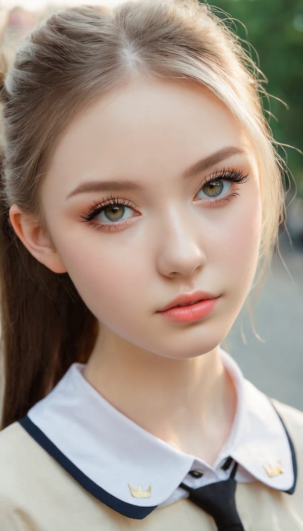 Tags: 21872187, SDXL
{"3": {"inputs": {"seed": 796142046632669, "steps": 64, "cfg": 5.98, "sampler_name": "dpmpp_2m", "scheduler": "karras", "denoise": 1.0, "model": ["27", 0], "positive": ["6", 0], "negative": ["7", 0], "latent_image": ["5", 0]}, "class_type": "KSampler"}, "4": {"inputs": {"ckpt_name": "juggernautxl.safetensors"}, "class_type": "CheckpointLoaderSimple"}, "5": {"inputs": {"width": 768, "height": 1344, "batch_size": 1}, "class_type": "EmptyLatentImage"}, "6": {"inputs": {"text": "18 year old girl, (ukrainian:0.97), (cute:0.98), (eyelashes:1.06), (idol:0.95), (detailed face:1.06), (sexy lips:1.14), (slim:0.97), (beautiful eyes:1.01), (pale skin:1.08), (double eyelids:1.01), (seductive pose:1.14), (blush:1.06), (seductive facial expression:1.10), (in a seductive pose:1.10), (large perky breasts:1.11), (cleavage:0.96), (thigh gap:1.02), (school uniform:1.10), choker, busy street, (textured skin:1.02), (RAW:1.09), (detailed skin:1.07), (skin fuzz:1.06), (candid cinema:1.02), (natural looking skin:1.03), (film:1.07), (soft lighting:1.04), (portra:1.04)", "clip": ["27", 1]}, "class_type": "CLIPTextEncode"}, "7": {"inputs": {"text": "(twisted:1.07), (watermark:1.12), (bad hands:1.11), (open mouth:1.11), (low resolution:1.13), (worst quality:1.06), (distorted:1.06)", "clip": ["27", 1]}, "class_type": "CLIPTextEncode"}, "8": {"inputs": {"samples": ["3", 0], "vae": ["4", 2]}, "class_type": "VAEDecode"}, "25": {"inputs": {"lora_name": "nudify_xl.safetensors", "strength_model": 0.1, "strength_clip": 0.21, "model": ["4", 0], "clip": ["4", 1]}, "class_type": "LoraLoader"}, "26": {"inputs": {"lora_name": "shirtlift_SDXL_v2.safetensors", "strength_model": 0.02, "strength_clip": 0.06, "model": ["25", 0], "clip": ["25", 1]}, "class_type": "LoraLoader"}, "27": {"inputs": {"lora_name": "PerfectEyesXL.safetensors", "strength_model": 0.12, "strength_clip": 0.14, "model": ["26", 0], "clip": ["26", 1]}, "class_type": "LoraLoader"}, "30": {"inputs": {"model_name": "4x_NMKD-Superscale-SP_178000_G.pth"}, "class_type": "UpscaleModelLoader"}, "31": {"inputs": {"upscale_model": ["30", 0], "image": ["8", 0]}, "class_type": "ImageUpscaleWithModel"}, "32": {"inputs": {"upscale_method": "lanczos", "scale_by": 0.5, "image": ["31", 0]}, "class_type": "ImageScaleBy"}, "33": {"inputs": {"pixels": ["32", 0], "vae": ["4", 2]}, "class_type": "VAEEncode"}, "34": {"inputs": {"seed": 796142046632669, "steps": 64, "cfg": 5.98, "sampler_name": "dpmpp_2m", "scheduler": "karras", "denoise": 0.3, "model": ["27", 0], "positive": ["6", 0], "negative": ["7", 0], "latent_image": ["33", 0]}, "class_type": "KSampler"}, "36": {"inputs": {"samples": ["34", 0], "vae": ["4", 2]}, "class_type": "VAEDecode"}, "39": {"inputs": {"filename_prefix": "comfyapi-1725347955012", "images": ["36", 0]}, "class_type": "SaveImage"}}