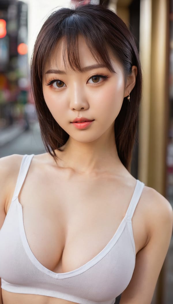 Tags: 21872187, SDXL
{"3": {"inputs": {"seed": 268358252488012, "steps": 64, "cfg": 5.58, "sampler_name": "dpmpp_2m", "scheduler": "karras", "denoise": 1.0, "model": ["27", 0], "positive": ["6", 0], "negative": ["7", 0], "latent_image": ["5", 0]}, "class_type": "KSampler"}, "4": {"inputs": {"ckpt_name": "juggernautxl.safetensors"}, "class_type": "CheckpointLoaderSimple"}, "5": {"inputs": {"width": 768, "height": 1344, "batch_size": 1}, "class_type": "EmptyLatentImage"}, "6": {"inputs": {"text": "26 year old girl, (japanese:1.12), (taiwanese:1.11), (ukrainian:1.13), (seductive facial expression:0.96), (blush:0.97), (idol:0.99), (seductive pose:0.96), (slim:1.09), (double eyelids:1.14), (detailed face:0.98), (temptress:1.03), (sexy lips:0.98), (pale skin:0.98), (beautiful eyes:1.06), (eyelashes:1.09), (cute:1.10), (in a seductive pose:1.03), (large perky breasts:1.12), (cleavage:1.06), (thigh gap:1.14), (white tanktop:1.05), busy street, (candid cinema:1.03), (natural looking skin:1.08), (textured skin:1.09), (detailed skin:1.07), (RAW:1.07), (soft lighting:1.01), (skin fuzz:1.09), (portra:1.07)", "clip": ["27", 1]}, "class_type": "CLIPTextEncode"}, "7": {"inputs": {"text": "(watermark:1.10), (distorted:1.10), (worst quality:1.06), (low resolution:1.07), (open mouth:1.14), (twisted:1.11), (bad hands:1.06)", "clip": ["27", 1]}, "class_type": "CLIPTextEncode"}, "8": {"inputs": {"samples": ["3", 0], "vae": ["4", 2]}, "class_type": "VAEDecode"}, "25": {"inputs": {"lora_name": "nudify_xl.safetensors", "strength_model": 0.09, "strength_clip": 0.14, "model": ["4", 0], "clip": ["4", 1]}, "class_type": "LoraLoader"}, "26": {"inputs": {"lora_name": "shirtlift_SDXL_v2.safetensors", "strength_model": 0.13, "strength_clip": 0.1, "model": ["25", 0], "clip": ["25", 1]}, "class_type": "LoraLoader"}, "27": {"inputs": {"lora_name": "PerfectEyesXL.safetensors", "strength_model": 0.1, "strength_clip": 0.18, "model": ["26", 0], "clip": ["26", 1]}, "class_type": "LoraLoader"}, "30": {"inputs": {"model_name": "4x_NMKD-Superscale-SP_178000_G.pth"}, "class_type": "UpscaleModelLoader"}, "31": {"inputs": {"upscale_model": ["30", 0], "image": ["8", 0]}, "class_type": "ImageUpscaleWithModel"}, "32": {"inputs": {"upscale_method": "lanczos", "scale_by": 0.5, "image": ["31", 0]}, "class_type": "ImageScaleBy"}, "33": {"inputs": {"pixels": ["32", 0], "vae": ["4", 2]}, "class_type": "VAEEncode"}, "34": {"inputs": {"seed": 268358252488012, "steps": 64, "cfg": 5.58, "sampler_name": "dpmpp_2m", "scheduler": "karras", "denoise": 0.3, "model": ["27", 0], "positive": ["6", 0], "negative": ["7", 0], "latent_image": ["33", 0]}, "class_type": "KSampler"}, "36": {"inputs": {"samples": ["34", 0], "vae": ["4", 2]}, "class_type": "VAEDecode"}, "39": {"inputs": {"filename_prefix": "comfyapi-1713957598529", "images": ["36", 0]}, "class_type": "SaveImage"}}