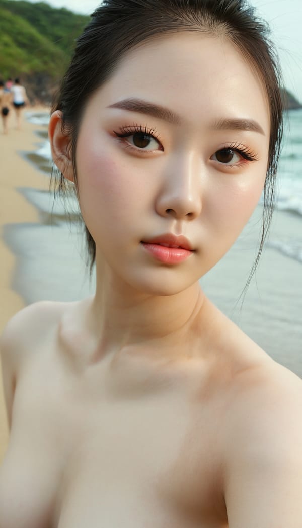 Tags: 21872187, SDXL
{"3": {"inputs": {"seed": 255844211004036, "steps": 64, "cfg": 7.83, "sampler_name": "dpmpp_2m", "scheduler": "karras", "denoise": 1.0, "model": ["27", 0], "positive": ["6", 0], "negative": ["7", 0], "latent_image": ["5", 0]}, "class_type": "KSampler"}, "4": {"inputs": {"ckpt_name": "juggernautxl.safetensors"}, "class_type": "CheckpointLoaderSimple"}, "5": {"inputs": {"width": 768, "height": 1344, "batch_size": 1}, "class_type": "EmptyLatentImage"}, "6": {"inputs": {"text": "20 year old girl, (chinese:1.04), (eyelashes:0.98), (pale skin:1.12), (cute:0.96), (beautiful eyes:0.99), (double eyelids:0.99), (seductive facial expression:1.06), (blush:1.01), (seductive pose:0.96), (idol:0.98), (sexy lips:1.00), (detailed face:0.95), (perky ass:1.02), (exposed ass:0.97), (looking back:1.01), (sexy ass:1.05), (thigh gap:0.96), strolling (nude:0.98) at a beach, (skin fuzz:1.08), (candid cinema:1.00), (textured skin:1.06), (film:1.04), (natural looking skin:1.01), (detailed skin:1.05), (RAW:1.03), (portra:1.07), (soft lighting:1.07)", "clip": ["27", 1]}, "class_type": "CLIPTextEncode"}, "7": {"inputs": {"text": "(twisted:1.07), (distorted:1.13), (bad hands:1.10), (worst quality:1.11), (low resolution:1.09), (watermark:1.11), (open mouth:1.13)", "clip": ["27", 1]}, "class_type": "CLIPTextEncode"}, "8": {"inputs": {"samples": ["3", 0], "vae": ["4", 2]}, "class_type": "VAEDecode"}, "25": {"inputs": {"lora_name": "nudify_xl.safetensors", "strength_model": 0.12, "strength_clip": 0.1, "model": ["4", 0], "clip": ["4", 1]}, "class_type": "LoraLoader"}, "26": {"inputs": {"lora_name": "shirtlift_SDXL_v2.safetensors", "strength_model": 0.11, "strength_clip": 0.0, "model": ["25", 0], "clip": ["25", 1]}, "class_type": "LoraLoader"}, "27": {"inputs": {"lora_name": "PerfectEyesXL.safetensors", "strength_model": 0.1, "strength_clip": 0.15, "model": ["26", 0], "clip": ["26", 1]}, "class_type": "LoraLoader"}, "30": {"inputs": {"model_name": "4x_NMKD-Superscale-SP_178000_G.pth"}, "class_type": "UpscaleModelLoader"}, "31": {"inputs": {"upscale_model": ["30", 0], "image": ["8", 0]}, "class_type": "ImageUpscaleWithModel"}, "32": {"inputs": {"upscale_method": "lanczos", "scale_by": 0.5, "image": ["31", 0]}, "class_type": "ImageScaleBy"}, "33": {"inputs": {"pixels": ["32", 0], "vae": ["4", 2]}, "class_type": "VAEEncode"}, "34": {"inputs": {"seed": 255844211004036, "steps": 64, "cfg": 7.83, "sampler_name": "dpmpp_2m", "scheduler": "karras", "denoise": 0.3, "model": ["27", 0], "positive": ["6", 0], "negative": ["7", 0], "latent_image": ["33", 0]}, "class_type": "KSampler"}, "36": {"inputs": {"samples": ["34", 0], "vae": ["4", 2]}, "class_type": "VAEDecode"}, "39": {"inputs": {"filename_prefix": "comfyapi-1716283018585", "images": ["36", 0]}, "class_type": "SaveImage"}}