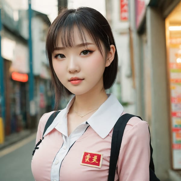 Tags: 21872187, SDXL
{"3": {"inputs": {"seed": 705741420490600, "steps": 64, "cfg": 5.27, "sampler_name": "dpmpp_2m", "scheduler": "karras", "denoise": 1.0, "model": ["27", 0], "positive": ["6", 0], "negative": ["7", 0], "latent_image": ["5", 0]}, "class_type": "KSampler"}, "4": {"inputs": {"ckpt_name": "juggernautxl.safetensors"}, "class_type": "CheckpointLoaderSimple"}, "5": {"inputs": {"width": 1024, "height": 1024, "batch_size": 1}, "class_type": "EmptyLatentImage"}, "6": {"inputs": {"text": "18 year old girl, (chinese:0.96), (blush:1.00), (seductive facial expression:1.00), (seductive pose:1.03), (double eyelids:0.95), (pale skin:1.08), (detailed face:1.10), (eyelashes:0.96), (slim:1.00), (idol:0.97), (sexy lips:1.03), (beautiful eyes:0.98), (temptress:1.02), (in a seductive pose:1.13), (large perky breasts:0.96), (cleavage:1.14), (thigh gap:0.96), (school uniform:1.13), choker, busy street, (natural looking skin:1.06), (detailed skin:1.05), (textured skin:1.01), (candid cinema:1.08), (film:1.00), (skin fuzz:1.04), (soft lighting:1.02), (RAW:1.08), (portra:1.00)", "clip": ["27", 1]}, "class_type": "CLIPTextEncode"}, "7": {"inputs": {"text": "(low resolution:1.12), (watermark:1.06), (worst quality:1.05), (bad hands:1.06), (twisted:1.14), (open mouth:1.10), (distorted:1.11)", "clip": ["27", 1]}, "class_type": "CLIPTextEncode"}, "8": {"inputs": {"samples": ["3", 0], "vae": ["4", 2]}, "class_type": "VAEDecode"}, "25": {"inputs": {"lora_name": "nudify_xl.safetensors", "strength_model": 0.16, "strength_clip": 0.14, "model": ["4", 0], "clip": ["4", 1]}, "class_type": "LoraLoader"}, "26": {"inputs": {"lora_name": "shirtlift_SDXL_v2.safetensors", "strength_model": 0.09, "strength_clip": 0.09, "model": ["25", 0], "clip": ["25", 1]}, "class_type": "LoraLoader"}, "27": {"inputs": {"lora_name": "PerfectEyesXL.safetensors", "strength_model": 0.13, "strength_clip": 0.0, "model": ["26", 0], "clip": ["26", 1]}, "class_type": "LoraLoader"}, "30": {"inputs": {"model_name": "4x_NMKD-Superscale-SP_178000_G.pth"}, "class_type": "UpscaleModelLoader"}, "31": {"inputs": {"upscale_model": ["30", 0], "image": ["8", 0]}, "class_type": "ImageUpscaleWithModel"}, "32": {"inputs": {"upscale_method": "lanczos", "scale_by": 0.5, "image": ["31", 0]}, "class_type": "ImageScaleBy"}, "33": {"inputs": {"pixels": ["32", 0], "vae": ["4", 2]}, "class_type": "VAEEncode"}, "34": {"inputs": {"seed": 705741420490600, "steps": 64, "cfg": 5.27, "sampler_name": "dpmpp_2m", "scheduler": "karras", "denoise": 0.3, "model": ["27", 0], "positive": ["6", 0], "negative": ["7", 0], "latent_image": ["33", 0]}, "class_type": "KSampler"}, "36": {"inputs": {"samples": ["34", 0], "vae": ["4", 2]}, "class_type": "VAEDecode"}, "39": {"inputs": {"filename_prefix": "comfyapi-1713665743384", "images": ["36", 0]}, "class_type": "SaveImage"}}