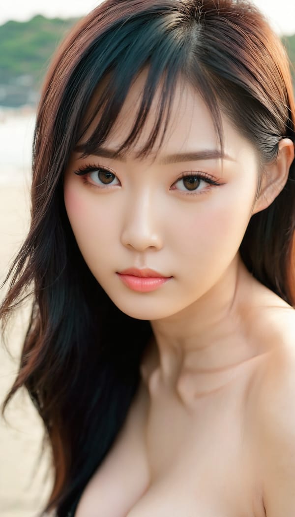 Tags: 21872187, SDXL
{"3": {"inputs": {"seed": 530944949547632, "steps": 64, "cfg": 7.66, "sampler_name": "dpmpp_2m", "scheduler": "karras", "denoise": 1.0, "model": ["27", 0], "positive": ["6", 0], "negative": ["7", 0], "latent_image": ["5", 0]}, "class_type": "KSampler"}, "4": {"inputs": {"ckpt_name": "juggernautxl.safetensors"}, "class_type": "CheckpointLoaderSimple"}, "5": {"inputs": {"width": 768, "height": 1344, "batch_size": 1}, "class_type": "EmptyLatentImage"}, "6": {"inputs": {"text": "27 year old girl, (taiwanese:1.02), (detailed face:1.14), (idol:1.04), (blush:1.11), (eyelashes:1.01), (sexy lips:1.00), (pale skin:1.06), (cute:0.98), (seductive facial expression:1.02), (double eyelids:1.14), (slim:1.13), (beautiful eyes:1.00), (temptress:1.09), (seductive pose:1.10), (in a seductive pose:1.09), (large perky breasts:1.06), (cleavage:1.10), (thigh gap:1.04), strolling (nude:1.06) at a beach, (detailed skin:1.05), (natural looking skin:1.02), (film:1.00), (RAW:1.02), (candid cinema:1.02), (skin fuzz:1.07), (textured skin:1.04), (soft lighting:1.04), (portra:1.09)", "clip": ["27", 1]}, "class_type": "CLIPTextEncode"}, "7": {"inputs": {"text": "(twisted:1.09), (watermark:1.07), (low resolution:1.07), (worst quality:1.08), (bad hands:1.06), (distorted:1.14), (open mouth:1.14)", "clip": ["27", 1]}, "class_type": "CLIPTextEncode"}, "8": {"inputs": {"samples": ["3", 0], "vae": ["4", 2]}, "class_type": "VAEDecode"}, "25": {"inputs": {"lora_name": "nudify_xl.safetensors", "strength_model": 0.25, "strength_clip": 0.39, "model": ["4", 0], "clip": ["4", 1]}, "class_type": "LoraLoader"}, "26": {"inputs": {"lora_name": "shirtlift_SDXL_v2.safetensors", "strength_model": 0.05, "strength_clip": 0.08, "model": ["25", 0], "clip": ["25", 1]}, "class_type": "LoraLoader"}, "27": {"inputs": {"lora_name": "PerfectEyesXL.safetensors", "strength_model": 0.07, "strength_clip": 0.02, "model": ["26", 0], "clip": ["26", 1]}, "class_type": "LoraLoader"}, "30": {"inputs": {"model_name": "4x_NMKD-Superscale-SP_178000_G.pth"}, "class_type": "UpscaleModelLoader"}, "31": {"inputs": {"upscale_model": ["30", 0], "image": ["8", 0]}, "class_type": "ImageUpscaleWithModel"}, "32": {"inputs": {"upscale_method": "lanczos", "scale_by": 0.5, "image": ["31", 0]}, "class_type": "ImageScaleBy"}, "33": {"inputs": {"pixels": ["32", 0], "vae": ["4", 2]}, "class_type": "VAEEncode"}, "34": {"inputs": {"seed": 530944949547632, "steps": 64, "cfg": 7.66, "sampler_name": "dpmpp_2m", "scheduler": "karras", "denoise": 0.3, "model": ["27", 0], "positive": ["6", 0], "negative": ["7", 0], "latent_image": ["33", 0]}, "class_type": "KSampler"}, "36": {"inputs": {"samples": ["34", 0], "vae": ["4", 2]}, "class_type": "VAEDecode"}, "39": {"inputs": {"filename_prefix": "comfyapi-1717437868892", "images": ["36", 0]}, "class_type": "SaveImage"}}