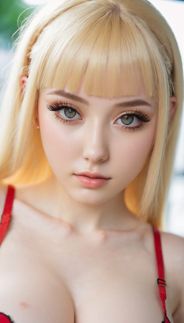 Tags: 21872187, SDXL
{"3": {"inputs": {"seed": 205689355424896, "steps": 64, "cfg": 7.66, "sampler_name": "dpmpp_2m", "scheduler": "karras", "denoise": 1.0, "model": ["27", 0], "positive": ["6", 0], "negative": ["7", 0], "latent_image": ["5", 0]}, "class_type": "KSampler"}, "4": {"inputs": {"ckpt_name": "juggernautxl.safetensors"}, "class_type": "CheckpointLoaderSimple"}, "5": {"inputs": {"width": 768, "height": 1344, "batch_size": 1}, "class_type": "EmptyLatentImage"}, "6": {"inputs": {"text": "19 year old girl, (russian:1.10), (irish:1.08), (detailed face:1.02), (double eyelids:0.98), (seductive facial expression:0.97), (pale skin:1.05), (temptress:0.96), (eyelashes:1.10), (idol:1.08), (sexy lips:1.09), (slim:1.07), (blush:0.99), (cute:1.13), (beautiful eyes:1.14), (seductive pose:1.06), (in a seductive pose:0.96), (large perky breasts:1.06), (cleavage:1.13), (thigh gap:1.14), (in a cosplay:0.99) at comiket posing for camera, (textured skin:1.07), (soft lighting:1.08), (skin fuzz:1.09), (candid cinema:1.06), (natural looking skin:1.05), (RAW:1.01), (portra:1.08), (detailed skin:1.07), (film:1.08)", "clip": ["27", 1]}, "class_type": "CLIPTextEncode"}, "7": {"inputs": {"text": "(worst quality:1.12), (distorted:1.05), (bad hands:1.10), (open mouth:1.08), (low resolution:1.11), (twisted:1.13), (watermark:1.08)", "clip": ["27", 1]}, "class_type": "CLIPTextEncode"}, "8": {"inputs": {"samples": ["3", 0], "vae": ["4", 2]}, "class_type": "VAEDecode"}, "25": {"inputs": {"lora_name": "nudify_xl.safetensors", "strength_model": 0.13, "strength_clip": 0.06, "model": ["4", 0], "clip": ["4", 1]}, "class_type": "LoraLoader"}, "26": {"inputs": {"lora_name": "shirtlift_SDXL_v2.safetensors", "strength_model": 0.04, "strength_clip": 0.18, "model": ["25", 0], "clip": ["25", 1]}, "class_type": "LoraLoader"}, "27": {"inputs": {"lora_name": "PerfectEyesXL.safetensors", "strength_model": 0.05, "strength_clip": 0.0, "model": ["26", 0], "clip": ["26", 1]}, "class_type": "LoraLoader"}, "30": {"inputs": {"model_name": "4x_NMKD-Superscale-SP_178000_G.pth"}, "class_type": "UpscaleModelLoader"}, "31": {"inputs": {"upscale_model": ["30", 0], "image": ["8", 0]}, "class_type": "ImageUpscaleWithModel"}, "32": {"inputs": {"upscale_method": "lanczos", "scale_by": 0.5, "image": ["31", 0]}, "class_type": "ImageScaleBy"}, "33": {"inputs": {"pixels": ["32", 0], "vae": ["4", 2]}, "class_type": "VAEEncode"}, "34": {"inputs": {"seed": 205689355424896, "steps": 64, "cfg": 7.66, "sampler_name": "dpmpp_2m", "scheduler": "karras", "denoise": 0.3, "model": ["27", 0], "positive": ["6", 0], "negative": ["7", 0], "latent_image": ["33", 0]}, "class_type": "KSampler"}, "36": {"inputs": {"samples": ["34", 0], "vae": ["4", 2]}, "class_type": "VAEDecode"}, "39": {"inputs": {"filename_prefix": "comfyapi-1735895979634", "images": ["36", 0]}, "class_type": "SaveImage"}}