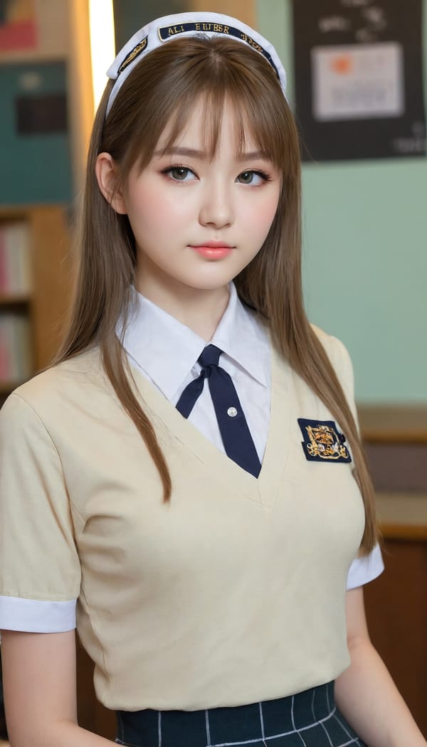 Tags: 21872187, SDXL
{"3": {"inputs": {"seed": 322148073996285, "steps": 32, "cfg": 5.06, "sampler_name": "dpmpp_2m", "scheduler": "karras", "denoise": 1.0, "model": ["27", 0], "positive": ["6", 0], "negative": ["7", 0], "latent_image": ["5", 0]}, "class_type": "KSampler"}, "4": {"inputs": {"ckpt_name": "juggernautXL_v8Rundiffusion.safetensors"}, "class_type": "CheckpointLoaderSimple"}, "5": {"inputs": {"width": 768, "height": 1344, "batch_size": 1}, "class_type": "EmptyLatentImage"}, "6": {"inputs": {"text": "18 year old girl, (temptress:1.03), (beautiful eyes:1.10), (detailed face:0.99), (idol:1.08), (seductive pose:0.96), (seductive facial expression:1.10), (double eyelids:1.14), (cute:1.00), (eyelashes:1.08), (slim:0.99), (sexy lips:1.12), (pale skin:1.04), (blush:1.07), (in a seductive pose:1.06), (large perky breasts:0.95), (cleavage:1.09), (thigh gap:0.95), (school uniform:1.13), choker, busy street, (candid cinema:1.05), (soft lighting:1.01), (RAW:1.09), (portra:1.09), (textured skin:1.06), (film:1.01), (natural looking skin:1.03), (detailed skin:1.01)", "clip": ["27", 1]}, "class_type": "CLIPTextEncode"}, "7": {"inputs": {"text": "(twisted:1.11), (open mouth:1.05), (distorted:1.13), (low resolution:1.13), (bad hands:1.10), (worst quality:1.08), (watermark:1.11)", "clip": ["27", 1]}, "class_type": "CLIPTextEncode"}, "8": {"inputs": {"samples": ["3", 0], "vae": ["4", 2]}, "class_type": "VAEDecode"}, "25": {"inputs": {"lora_name": "nudify_xl.safetensors", "strength_model": 0.07, "strength_clip": 0.01, "model": ["4", 0], "clip": ["4", 1]}, "class_type": "LoraLoader"}, "26": {"inputs": {"lora_name": "shirtlift_SDXL_v2.safetensors", "strength_model": 0.02, "strength_clip": 0.02, "model": ["25", 0], "clip": ["25", 1]}, "class_type": "LoraLoader"}, "27": {"inputs": {"lora_name": "PerfectEyesXL.safetensors", "strength_model": 0.13, "strength_clip": 0.19, "model": ["26", 0], "clip": ["26", 1]}, "class_type": "LoraLoader"}, "30": {"inputs": {"model_name": "4x_NMKD-Superscale-SP_178000_G.pth"}, "class_type": "UpscaleModelLoader"}, "31": {"inputs": {"upscale_model": ["30", 0], "image": ["8", 0]}, "class_type": "ImageUpscaleWithModel"}, "32": {"inputs": {"upscale_method": "lanczos", "scale_by": 0.5, "image": ["31", 0]}, "class_type": "ImageScaleBy"}, "33": {"inputs": {"pixels": ["32", 0], "vae": ["4", 2]}, "class_type": "VAEEncode"}, "34": {"inputs": {"seed": 322148073996285, "steps": 32, "cfg": 5.06, "sampler_name": "dpmpp_2m", "scheduler": "karras", "denoise": 0.3, "model": ["27", 0], "positive": ["6", 0], "negative": ["7", 0], "latent_image": ["33", 0]}, "class_type": "KSampler"}, "36": {"inputs": {"samples": ["34", 0], "vae": ["4", 2]}, "class_type": "VAEDecode"}, "39": {"inputs": {"filename_prefix": "comfyapi-1707275183990", "images": ["36", 0]}, "class_type": "SaveImage"}}