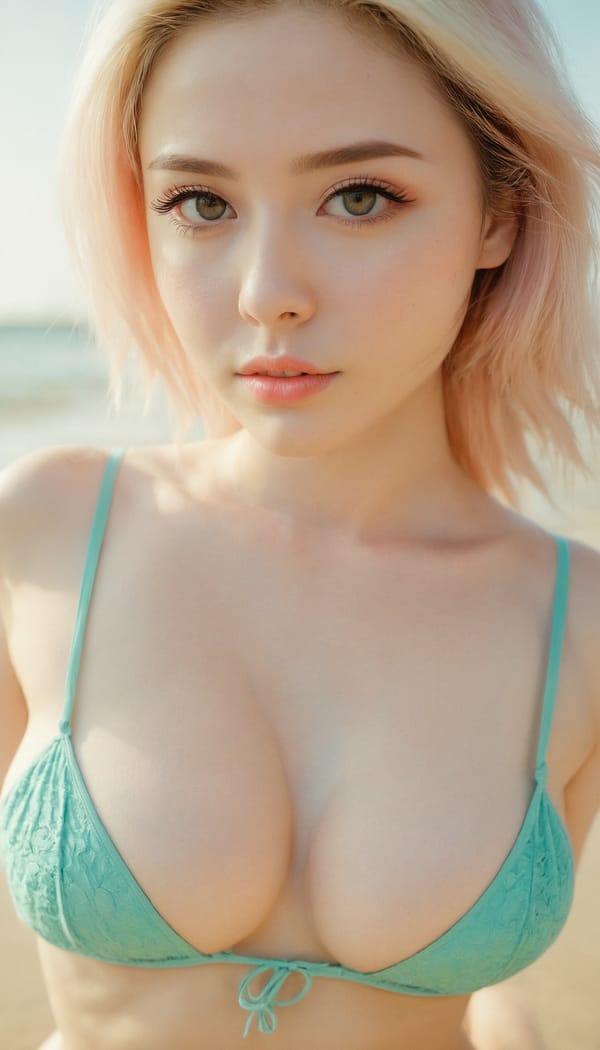 Tags: 21872187, SDXL
{"3": {"inputs": {"seed": 689004847770818, "steps": 64, "cfg": 5.1, "sampler_name": "dpmpp_2m", "scheduler": "karras", "denoise": 1.0, "model": ["27", 0], "positive": ["6", 0], "negative": ["7", 0], "latent_image": ["5", 0]}, "class_type": "KSampler"}, "4": {"inputs": {"ckpt_name": "juggernautxl.safetensors"}, "class_type": "CheckpointLoaderSimple"}, "5": {"inputs": {"width": 768, "height": 1344, "batch_size": 1}, "class_type": "EmptyLatentImage"}, "6": {"inputs": {"text": "24 year old girl, (sexy lips:1.02), (cute:1.07), (double eyelids:1.13), (beautiful eyes:0.98), (blush:1.13), (eyelashes:0.95), (temptress:0.97), (detailed face:1.09), (idol:0.99), (pale skin:1.02), (seductive facial expression:1.04), (slim:1.14), (seductive pose:1.03), (on all fours:1.14), (spreading ass cheeks:0.97), (from behind:0.97), (backboob:1.00), wearing (bikini:0.99) at a beach, (skin fuzz:1.02), (textured skin:1.02), (portra:1.03), (film:1.07), (candid cinema:1.04), (natural looking skin:1.05), (soft lighting:1.09), (RAW:1.01), (detailed skin:1.02)", "clip": ["27", 1]}, "class_type": "CLIPTextEncode"}, "7": {"inputs": {"text": "(open mouth:1.07), (low resolution:1.14), (worst quality:1.12), (twisted:1.08), (distorted:1.09), (bad hands:1.11), (watermark:1.10)", "clip": ["27", 1]}, "class_type": "CLIPTextEncode"}, "8": {"inputs": {"samples": ["3", 0], "vae": ["4", 2]}, "class_type": "VAEDecode"}, "25": {"inputs": {"lora_name": "nudify_xl.safetensors", "strength_model": 0.3, "strength_clip": 0.39, "model": ["4", 0], "clip": ["4", 1]}, "class_type": "LoraLoader"}, "26": {"inputs": {"lora_name": "shirtlift_SDXL_v2.safetensors", "strength_model": 0.1, "strength_clip": 0.17, "model": ["25", 0], "clip": ["25", 1]}, "class_type": "LoraLoader"}, "27": {"inputs": {"lora_name": "PerfectEyesXL.safetensors", "strength_model": 0.11, "strength_clip": 0.13, "model": ["26", 0], "clip": ["26", 1]}, "class_type": "LoraLoader"}, "30": {"inputs": {"model_name": "4x_NMKD-Superscale-SP_178000_G.pth"}, "class_type": "UpscaleModelLoader"}, "31": {"inputs": {"upscale_model": ["30", 0], "image": ["8", 0]}, "class_type": "ImageUpscaleWithModel"}, "32": {"inputs": {"upscale_method": "lanczos", "scale_by": 0.5, "image": ["31", 0]}, "class_type": "ImageScaleBy"}, "33": {"inputs": {"pixels": ["32", 0], "vae": ["4", 2]}, "class_type": "VAEEncode"}, "34": {"inputs": {"seed": 689004847770818, "steps": 64, "cfg": 5.1, "sampler_name": "dpmpp_2m", "scheduler": "karras", "denoise": 0.3, "model": ["27", 0], "positive": ["6", 0], "negative": ["7", 0], "latent_image": ["33", 0]}, "class_type": "KSampler"}, "36": {"inputs": {"samples": ["34", 0], "vae": ["4", 2]}, "class_type": "VAEDecode"}, "39": {"inputs": {"filename_prefix": "comfyapi-1713367196202", "images": ["36", 0]}, "class_type": "SaveImage"}}