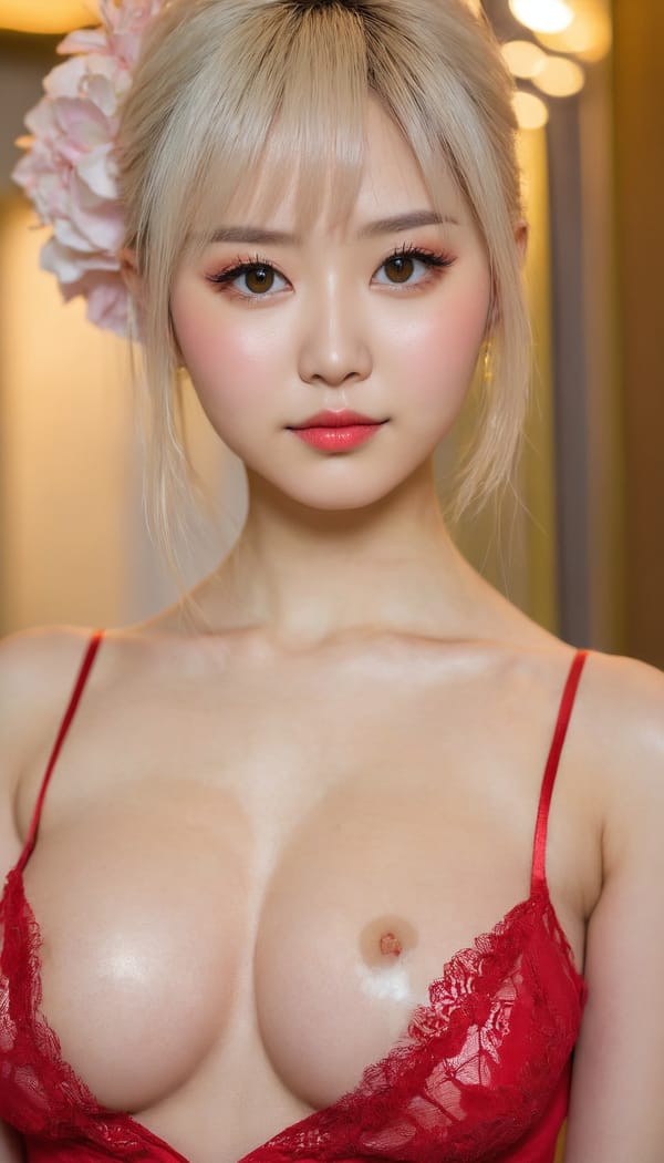 Tags: 21872187, SDXL
{"3": {"inputs": {"seed": 489619730052317, "steps": 64, "cfg": 5.8, "sampler_name": "dpmpp_2m", "scheduler": "karras", "denoise": 1.0, "model": ["27", 0], "positive": ["6", 0], "negative": ["7", 0], "latent_image": ["5", 0]}, "class_type": "KSampler"}, "4": {"inputs": {"ckpt_name": "juggernautxl.safetensors"}, "class_type": "CheckpointLoaderSimple"}, "5": {"inputs": {"width": 768, "height": 1344, "batch_size": 1}, "class_type": "EmptyLatentImage"}, "6": {"inputs": {"text": "26 year old girl, (japanese:1.09), (ukrainian:1.07), (cute:1.06), (eyelashes:1.03), (idol:1.07), (seductive facial expression:1.06), (blush:1.02), (beautiful eyes:1.10), (temptress:1.02), (detailed face:1.00), (sexy lips:1.06), (double eyelids:0.97), (pale skin:1.05), (seductive pose:1.12), (slim:0.97), (in a seductive pose:0.98), (large perky breasts:1.10), (cleavage:1.12), (thigh gap:1.00), (wearing a low-cut red dress:1.02) at a ballroom, (soft lighting:1.05), (textured skin:1.02), (skin fuzz:1.04), (film:1.06), (RAW:1.01), (detailed skin:1.06), (candid cinema:1.02), (natural looking skin:1.00), (portra:1.08)", "clip": ["27", 1]}, "class_type": "CLIPTextEncode"}, "7": {"inputs": {"text": "(open mouth:1.05), (bad hands:1.09), (twisted:1.09), (low resolution:1.05), (watermark:1.05), (worst quality:1.13), (distorted:1.11)", "clip": ["27", 1]}, "class_type": "CLIPTextEncode"}, "8": {"inputs": {"samples": ["3", 0], "vae": ["4", 2]}, "class_type": "VAEDecode"}, "25": {"inputs": {"lora_name": "nudify_xl.safetensors", "strength_model": 0.09, "strength_clip": 0.22, "model": ["4", 0], "clip": ["4", 1]}, "class_type": "LoraLoader"}, "26": {"inputs": {"lora_name": "shirtlift_SDXL_v2.safetensors", "strength_model": 0.17, "strength_clip": 0.0, "model": ["25", 0], "clip": ["25", 1]}, "class_type": "LoraLoader"}, "27": {"inputs": {"lora_name": "PerfectEyesXL.safetensors", "strength_model": 0.09, "strength_clip": 0.18, "model": ["26", 0], "clip": ["26", 1]}, "class_type": "LoraLoader"}, "30": {"inputs": {"model_name": "4x_NMKD-Superscale-SP_178000_G.pth"}, "class_type": "UpscaleModelLoader"}, "31": {"inputs": {"upscale_model": ["30", 0], "image": ["8", 0]}, "class_type": "ImageUpscaleWithModel"}, "32": {"inputs": {"upscale_method": "lanczos", "scale_by": 0.5, "image": ["31", 0]}, "class_type": "ImageScaleBy"}, "33": {"inputs": {"pixels": ["32", 0], "vae": ["4", 2]}, "class_type": "VAEEncode"}, "34": {"inputs": {"seed": 489619730052317, "steps": 64, "cfg": 5.8, "sampler_name": "dpmpp_2m", "scheduler": "karras", "denoise": 0.3, "model": ["27", 0], "positive": ["6", 0], "negative": ["7", 0], "latent_image": ["33", 0]}, "class_type": "KSampler"}, "36": {"inputs": {"samples": ["34", 0], "vae": ["4", 2]}, "class_type": "VAEDecode"}, "39": {"inputs": {"filename_prefix": "comfyapi-1732641853141", "images": ["36", 0]}, "class_type": "SaveImage"}}