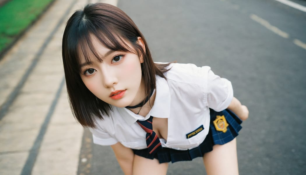 Tags: 21872187, SDXL
{"3": {"inputs": {"seed": 151569621784176, "steps": 64, "cfg": 7.06, "sampler_name": "dpmpp_2m", "scheduler": "karras", "denoise": 1.0, "model": ["27", 0], "positive": ["6", 0], "negative": ["7", 0], "latent_image": ["5", 0]}, "class_type": "KSampler"}, "4": {"inputs": {"ckpt_name": "helloworldxl.safetensors"}, "class_type": "CheckpointLoaderSimple"}, "5": {"inputs": {"width": 1344, "height": 768, "batch_size": 1}, "class_type": "EmptyLatentImage"}, "6": {"inputs": {"text": "24 year old girl, (blush:1.02), (sexy lips:1.06), (seductive pose:0.99), (double eyelids:0.97), (beautiful eyes:0.95), (eyelashes:1.01), (seductive facial expression:0.96), (slim:0.98), (cute:0.97), (pale skin:0.95), (idol:1.02), (temptress:0.97), (in a seductive pose:1.14), (large perky breasts:0.99), (cleavage:1.08), (thigh gap:1.02), (school uniform:1.04), choker, busy street, (candid cinema:1.02), (natural looking skin:1.06), (RAW:1.05), (soft lighting:1.05), (portra:1.04), (textured skin:1.02), (detailed skin:1.06), (film:1.07), (skin fuzz:1.06)", "clip": ["27", 1]}, "class_type": "CLIPTextEncode"}, "7": {"inputs": {"text": "(bad hands:1.06), (twisted:1.06), (watermark:1.13), (low resolution:1.07), (open mouth:1.12), (distorted:1.10), (worst quality:1.14)", "clip": ["27", 1]}, "class_type": "CLIPTextEncode"}, "8": {"inputs": {"samples": ["3", 0], "vae": ["4", 2]}, "class_type": "VAEDecode"}, "25": {"inputs": {"lora_name": "nudify_xl.safetensors", "strength_model": 0.09, "strength_clip": 0.09, "model": ["4", 0], "clip": ["4", 1]}, "class_type": "LoraLoader"}, "26": {"inputs": {"lora_name": "shirtlift_SDXL_v2.safetensors", "strength_model": 0.1, "strength_clip": 0.01, "model": ["25", 0], "clip": ["25", 1]}, "class_type": "LoraLoader"}, "27": {"inputs": {"lora_name": "PerfectEyesXL.safetensors", "strength_model": 0.0, "strength_clip": 0.1, "model": ["26", 0], "clip": ["26", 1]}, "class_type": "LoraLoader"}, "30": {"inputs": {"model_name": "4x_NMKD-Superscale-SP_178000_G.pth"}, "class_type": "UpscaleModelLoader"}, "31": {"inputs": {"upscale_model": ["30", 0], "image": ["8", 0]}, "class_type": "ImageUpscaleWithModel"}, "32": {"inputs": {"upscale_method": "lanczos", "scale_by": 0.5, "image": ["31", 0]}, "class_type": "ImageScaleBy"}, "33": {"inputs": {"pixels": ["32", 0], "vae": ["4", 2]}, "class_type": "VAEEncode"}, "34": {"inputs": {"seed": 151569621784176, "steps": 64, "cfg": 7.06, "sampler_name": "dpmpp_2m", "scheduler": "karras", "denoise": 0.3, "model": ["27", 0], "positive": ["6", 0], "negative": ["7", 0], "latent_image": ["33", 0]}, "class_type": "KSampler"}, "36": {"inputs": {"samples": ["34", 0], "vae": ["4", 2]}, "class_type": "VAEDecode"}, "39": {"inputs": {"filename_prefix": "comfyapi-1714279214643", "images": ["36", 0]}, "class_type": "SaveImage"}}