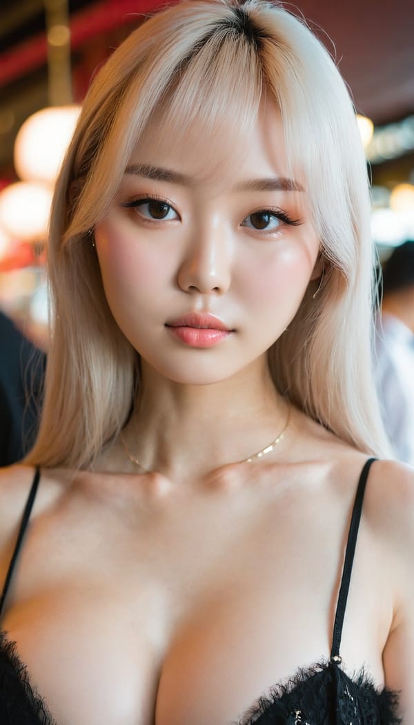 Tags: 21872187, SDXL
{"3": {"inputs": {"seed": 764415316589650, "steps": 32, "cfg": 7.66, "sampler_name": "dpmpp_2m", "scheduler": "karras", "denoise": 1.0, "model": ["27", 0], "positive": ["6", 0], "negative": ["7", 0], "latent_image": ["5", 0]}, "class_type": "KSampler"}, "4": {"inputs": {"ckpt_name": "juggernautxl.safetensors"}, "class_type": "CheckpointLoaderSimple"}, "5": {"inputs": {"width": 768, "height": 1344, "batch_size": 1}, "class_type": "EmptyLatentImage"}, "6": {"inputs": {"text": "19 year old girl, (korean:1.13), (russian:0.98), (irish:0.95), (sexy lips:1.14), (temptress:1.04), (double eyelids:1.10), (slim:0.95), (eyelashes:0.98), (pale skin:1.00), (beautiful eyes:0.98), (idol:1.11), (cute:1.05), (blush:1.12), (detailed face:1.09), (seductive facial expression:1.02), (seductive pose:1.09), (in a seductive pose:1.08), (large perky breasts:1.06), (cleavage:0.96), (thigh gap:1.02), (wearing a little black dress:0.98) at a fine dining restaurant, (candid cinema:1.06), (portra:1.08), (natural looking skin:1.02), (RAW:1.05), (skin fuzz:1.01), (detailed skin:1.06), (film:1.02), (soft lighting:1.09), (textured skin:1.08)", "clip": ["27", 1]}, "class_type": "CLIPTextEncode"}, "7": {"inputs": {"text": "(twisted:1.13), (watermark:1.14), (distorted:1.13), (worst quality:1.08), (open mouth:1.06), (low resolution:1.10), (bad hands:1.06)", "clip": ["27", 1]}, "class_type": "CLIPTextEncode"}, "8": {"inputs": {"samples": ["3", 0], "vae": ["4", 2]}, "class_type": "VAEDecode"}, "25": {"inputs": {"lora_name": "nudify_xl.safetensors", "strength_model": 0.02, "strength_clip": 0.39, "model": ["4", 0], "clip": ["4", 1]}, "class_type": "LoraLoader"}, "26": {"inputs": {"lora_name": "shirtlift_SDXL_v2.safetensors", "strength_model": 0.08, "strength_clip": 0.1, "model": ["25", 0], "clip": ["25", 1]}, "class_type": "LoraLoader"}, "27": {"inputs": {"lora_name": "PerfectEyesXL.safetensors", "strength_model": 0.19, "strength_clip": 0.12, "model": ["26", 0], "clip": ["26", 1]}, "class_type": "LoraLoader"}, "30": {"inputs": {"model_name": "4x_NMKD-Superscale-SP_178000_G.pth"}, "class_type": "UpscaleModelLoader"}, "31": {"inputs": {"upscale_model": ["30", 0], "image": ["8", 0]}, "class_type": "ImageUpscaleWithModel"}, "32": {"inputs": {"upscale_method": "lanczos", "scale_by": 0.5, "image": ["31", 0]}, "class_type": "ImageScaleBy"}, "33": {"inputs": {"pixels": ["32", 0], "vae": ["4", 2]}, "class_type": "VAEEncode"}, "34": {"inputs": {"seed": 764415316589650, "steps": 32, "cfg": 7.66, "sampler_name": "dpmpp_2m", "scheduler": "karras", "denoise": 0.3, "model": ["27", 0], "positive": ["6", 0], "negative": ["7", 0], "latent_image": ["33", 0]}, "class_type": "KSampler"}, "36": {"inputs": {"samples": ["34", 0], "vae": ["4", 2]}, "class_type": "VAEDecode"}, "39": {"inputs": {"filename_prefix": "comfyapi-1731568234311", "images": ["36", 0]}, "class_type": "SaveImage"}}