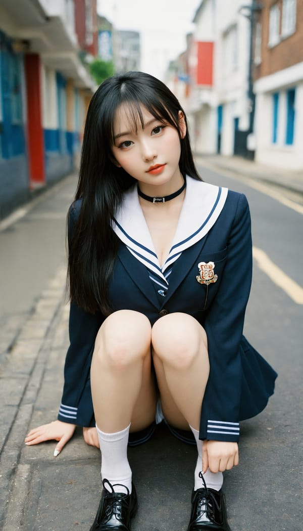 Tags: 21872187, SDXL
{"3": {"inputs": {"seed": 621331629002882, "steps": 64, "cfg": 6.67, "sampler_name": "dpmpp_2m", "scheduler": "karras", "denoise": 1.0, "model": ["27", 0], "positive": ["6", 0], "negative": ["7", 0], "latent_image": ["5", 0]}, "class_type": "KSampler"}, "4": {"inputs": {"ckpt_name": "helloworldxl.safetensors"}, "class_type": "CheckpointLoaderSimple"}, "5": {"inputs": {"width": 768, "height": 1344, "batch_size": 1}, "class_type": "EmptyLatentImage"}, "6": {"inputs": {"text": "27 year old girl, (irish:1.14), (chinese:1.06), (pale skin:1.01), (detailed face:1.14), (eyelashes:1.06), (temptress:1.06), (sexy lips:1.11), (idol:1.09), (blush:0.97), (slim:1.14), (cute:1.01), (beautiful eyes:0.95), (double eyelids:1.12), (in a seductive pose:1.09), (large perky breasts:1.02), (cleavage:0.96), (thigh gap:1.01), (school uniform:1.12), choker, busy street, (candid cinema:1.05), (RAW:1.01), (soft lighting:1.02), (textured skin:1.02), (portra:1.07), (detailed skin:1.02), (natural looking skin:1.00), (skin fuzz:1.06), (film:1.09)", "clip": ["27", 1]}, "class_type": "CLIPTextEncode"}, "7": {"inputs": {"text": "(open mouth:1.14), (watermark:1.09), (bad hands:1.12), (worst quality:1.07), (low resolution:1.09), (twisted:1.06), (distorted:1.09)", "clip": ["27", 1]}, "class_type": "CLIPTextEncode"}, "8": {"inputs": {"samples": ["3", 0], "vae": ["4", 2]}, "class_type": "VAEDecode"}, "25": {"inputs": {"lora_name": "nudify_xl.safetensors", "strength_model": 0.36, "strength_clip": 0.03, "model": ["4", 0], "clip": ["4", 1]}, "class_type": "LoraLoader"}, "26": {"inputs": {"lora_name": "shirtlift_SDXL_v2.safetensors", "strength_model": 0.0, "strength_clip": 0.16, "model": ["25", 0], "clip": ["25", 1]}, "class_type": "LoraLoader"}, "27": {"inputs": {"lora_name": "PerfectEyesXL.safetensors", "strength_model": 0.17, "strength_clip": 0.17, "model": ["26", 0], "clip": ["26", 1]}, "class_type": "LoraLoader"}, "30": {"inputs": {"model_name": "4x_NMKD-Superscale-SP_178000_G.pth"}, "class_type": "UpscaleModelLoader"}, "31": {"inputs": {"upscale_model": ["30", 0], "image": ["8", 0]}, "class_type": "ImageUpscaleWithModel"}, "32": {"inputs": {"upscale_method": "lanczos", "scale_by": 0.5, "image": ["31", 0]}, "class_type": "ImageScaleBy"}, "33": {"inputs": {"pixels": ["32", 0], "vae": ["4", 2]}, "class_type": "VAEEncode"}, "34": {"inputs": {"seed": 621331629002882, "steps": 64, "cfg": 6.67, "sampler_name": "dpmpp_2m", "scheduler": "karras", "denoise": 0.3, "model": ["27", 0], "positive": ["6", 0], "negative": ["7", 0], "latent_image": ["33", 0]}, "class_type": "KSampler"}, "36": {"inputs": {"samples": ["34", 0], "vae": ["4", 2]}, "class_type": "VAEDecode"}, "39": {"inputs": {"filename_prefix": "comfyapi-1725029916653", "images": ["36", 0]}, "class_type": "SaveImage"}}